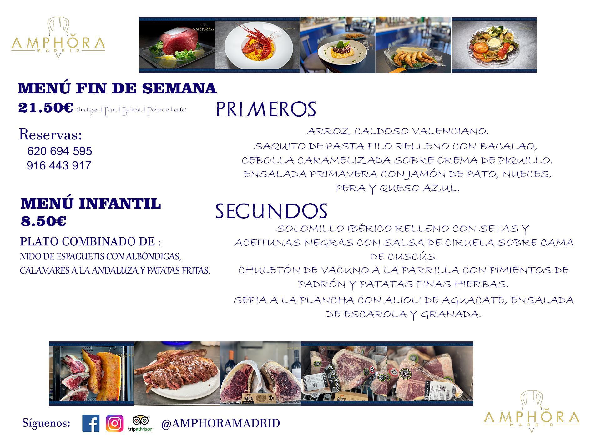MENÚS FIN DE SEMANA ECONOMICOS DIARIOS MENÚ DEL DÍA SABADO 17 DOMINGO 18 DE ABRIL ALCORCÓN RESTAURANTE AMPHORA TERRAZA ALCORCÓN MADRID Av. Leganés, 54 28923 · Alcorcón · Madrid · España 91 644 39 17 620 694 595 https://youtu.be/HeULHal1yEY (Vea aquí nuestras instalaciones) https://www.amphoramadrid.com RESTAURANTE AMPHORA TERRAZA ALCORCÓN. MENUS FIN DE SEMANA ALCORCÓN, MENÚS DIARIOS ECONÓMICOS EN ALCORCÓN, MEJORES RESTAURANTES EN ALCORCÓN, TERRAZAS ALCORCON, COMER Y CENAR EN TERRAZA EN ALCORCÓN, RESTAURANTES CON TERRAZA, MEJORES TERRAZAS ALCORCÓN, COMER EN ALCORCON, RESTAURANTES GOURMET ALCORCÓN, MENUS FIN DE SEMANA ECONOMICOS ALCORCON, COMER AL AIRE LIBRE, MENUS ECONOMICOS ALCORCON, UNO DE LOS MEJORES RESTAURANTES DE ALCORCÓN Y ZONA SUR DE MADRID EN CALIDAD PRECIO. RESTAURANTE AMPHORA TERRAZA, ES UN ESPACIO GOURMET DONDE PODRÁ DEGUSTAR DEL MEJOR PRODUCTO CON UNA ELABORACIÓN CUIDADA Y CREATIVA. ADEMÁS, PODRÁ DISFRUTAR DE TODO TIPO DE BEBIDAS PREMIUM PREPARADAS POR NUESTRO BARTENDER, VERMUTS DELICIOSOS Y CERVEZAS DE CALIDAD, YA SEA EN EN EL INTERIOR DE NUESTRO RESTAURANTE O EN NUESTRA MARAVILLOSA TERRAZA. SOMOS POSIBLEMENTE UNO DE LOS MEJORES RESTAURANTES DE LA ZONA SUR EN RELACIÓN CALIDAD, PRECIO Y DECORACIÓN. #AMPHORAMADRID #TERRAZASALCORCÓN #MENUDELDIA #COMERENTERRAZA #MADRID #ALCORCÓN #TERRAZA #MENÚSDELDÍAALCORCÓN #MENÚDELDÍARESTAURANTES #COMERENALCORCÓN #MEJORESRESTAURANTESALCORCÓN #MENÚSECONÓMICOS #RESTAURANTESRECOMENDABLES #RESTAURANTESGOURMET #MENÚSECONÓMICOSALCORCÓN #COMERALAIRELIBRE #COMIDASCENASTERRAZASALCORCON #MENÚSDIARIOSALCORCÓN #MENÚDELDÍAHOY #CENARENTERRAZA #TERRAZASCONENCANTO #RESTAURANTESCONTERRAZA #CENARENALCORCÓN #MEJORESRESTAURANTES #RESTAURANTESCOPASALCORCÓN #COPASPREMIUMALCORCÓN #VERMUTALCORCÓN #GASTROBARALCORCÓN #CARNEBUEYALCORCONPARRILLABRASA #MENUECONÓMICO #GASTROBAR #MEJORTERRAZADEALCORCÓN #MENÚSVIERNESALCORCÓN #MENÚSABADOALCORCÓN #MENÚSDOMINGOALCORCÓN #MENÚSLUNESALCORCÓN #MENÚSMARTESALCORCÓN #MENÚSMIÉRCOLESALCORCÓN #MENÚSJUEVESALCORCÓN MEJOR CARNE A LA PARRILLA ALCORCÓN TOMAHAWK CARNE BUEY AUTÉNTICO ALCORCÓN RESTAURANTES PREMIUN LUJO COMIDA CREATIVA ELABORADA RESTAURANTE AMPHORA TERRAZA EN ALCORCÓN (MADRID) GASTROBAR ALCORCÓN MENÚS ECONÓMICOS DIARIOS DEL DÍA MENUS FIN DE SEMANA DE CALIDAD MEJOR MENÚ FIN DE SEMANA ALCORCÓN COMER CENAR EN TERRAZA TERRAZAS ZONA SUR COMIDAS AIRE LIBRE MEJOR CARNE PARRILLA ALCORCÓN.