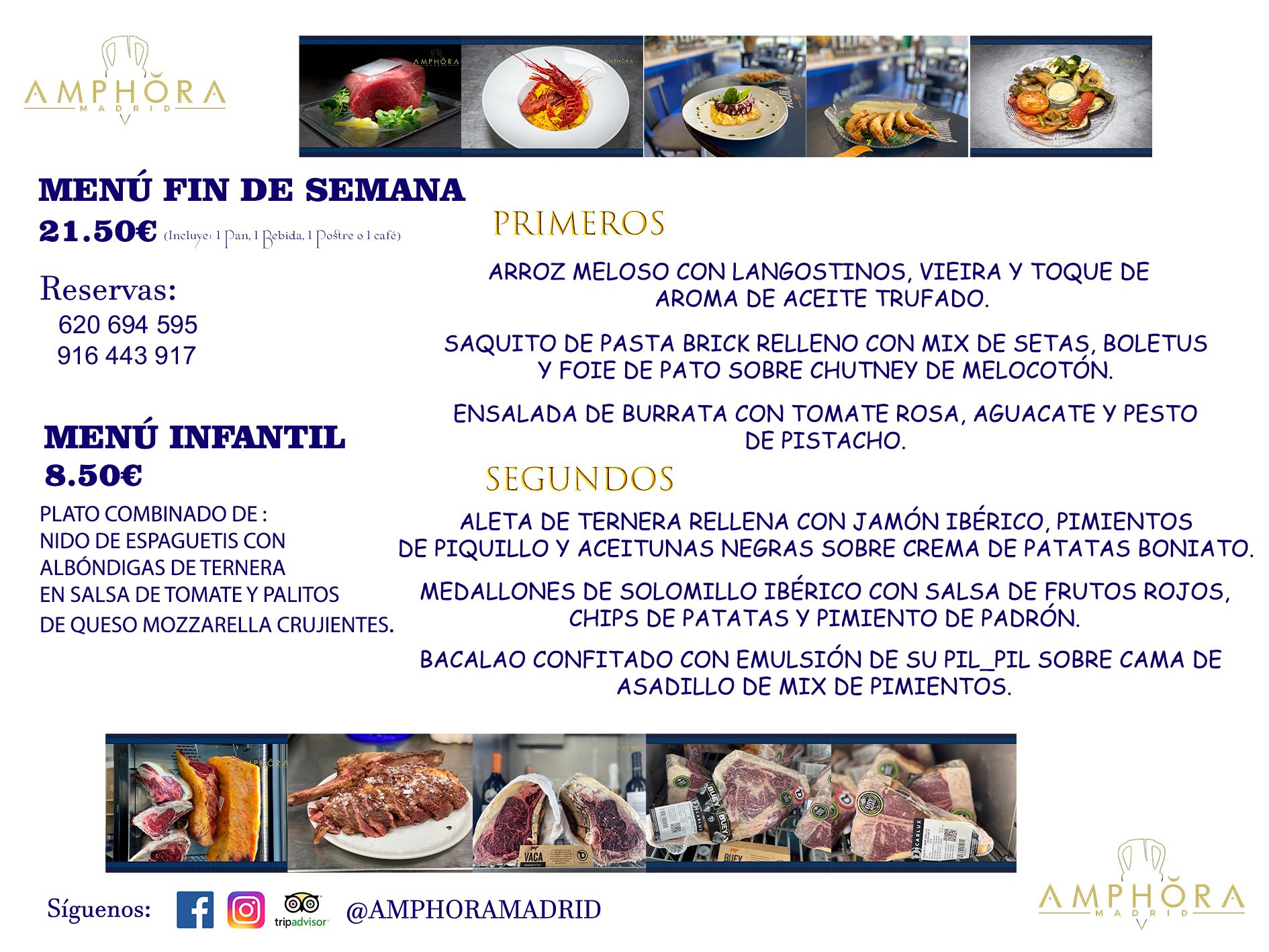 MENÚS FIN DE SEMANA ECONOMICOS DIARIOS MENÚ DEL DÍA SÁBADO 29 DOMINGO 30 DE MAYO ALCORCÓN RESTAURANTE AMPHORA TERRAZA ALCORCÓN MADRID Av. Leganés, 54 28923 · Alcorcón · Madrid · España 91 644 39 17 620 694 595 https://youtu.be/HeULHal1yEY (Vea aquí nuestras instalaciones) https://www.amphoramadrid.com RESTAURANTE AMPHORA TERRAZA ALCORCÓN. MENUS FIN DE SEMANA ALCORCÓN, MENÚS DIARIOS ECONÓMICOS EN ALCORCÓN, MEJORES RESTAURANTES EN ALCORCÓN, TERRAZAS ALCORCON, COMER Y CENAR EN TERRAZA EN ALCORCÓN, RESTAURANTES CON TERRAZA, MEJORES TERRAZAS ALCORCÓN, COMER EN ALCORCON, RESTAURANTES GOURMET ALCORCÓN, MENUS FIN DE SEMANA ECONOMICOS ALCORCON, COMER AL AIRE LIBRE, MENUS ECONOMICOS ALCORCON, UNO DE LOS MEJORES RESTAURANTES DE ALCORCÓN Y ZONA SUR DE MADRID EN CALIDAD PRECIO. RESTAURANTE AMPHORA TERRAZA, ES UN ESPACIO GOURMET DONDE PODRÁ DEGUSTAR DEL MEJOR PRODUCTO CON UNA ELABORACIÓN CUIDADA Y CREATIVA. ADEMÁS, PODRÁ DISFRUTAR DE TODO TIPO DE BEBIDAS PREMIUM PREPARADAS POR NUESTRO BARTENDER, VERMUTS DELICIOSOS Y CERVEZAS DE CALIDAD, YA SEA EN EN EL INTERIOR DE NUESTRO RESTAURANTE O EN NUESTRA MARAVILLOSA TERRAZA. SOMOS POSIBLEMENTE UNO DE LOS MEJORES RESTAURANTES DE LA ZONA SUR EN RELACIÓN CALIDAD, PRECIO Y DECORACIÓN. #AMPHORAMADRID #TERRAZASALCORCÓN #MENUDELDIA #COMERENTERRAZA #MADRID #ALCORCÓN #TERRAZA #MENÚSDELDÍAALCORCÓN #MENÚDELDÍARESTAURANTES #COMERENALCORCÓN #MEJORESRESTAURANTESALCORCÓN #MENÚSECONÓMICOS #RESTAURANTESRECOMENDABLES #RESTAURANTESGOURMET #MENÚSECONÓMICOSALCORCÓN #COMERALAIRELIBRE #COMIDASCENASTERRAZASALCORCON #MENÚSDIARIOSALCORCÓN #MENÚDELDÍAHOY #CENARENTERRAZA #TERRAZASCONENCANTO #RESTAURANTESCONTERRAZA #CENARENALCORCÓN #MEJORESRESTAURANTES #RESTAURANTESCOPASALCORCÓN #COPASPREMIUMALCORCÓN #VERMUTALCORCÓN #GASTROBARALCORCÓN #CARNEBUEYALCORCONPARRILLABRASA #MENUECONÓMICO #GASTROBAR #MEJORTERRAZADEALCORCÓN #MENÚSVIERNESALCORCÓN #MENÚSABADOALCORCÓN #MENÚSDOMINGOALCORCÓN #MENÚSLUNESALCORCÓN #MENÚSMARTESALCORCÓN #MENÚSMIÉRCOLESALCORCÓN #MENÚSJUEVESALCORCÓN MEJOR CARNE A LA PARRILLA ALCORCÓN TOMAHAWK CARNE BUEY AUTÉNTICO ALCORCÓN RESTAURANTES PREMIUN LUJO COMIDA CREATIVA ELABORADA RESTAURANTE AMPHORA TERRAZA EN ALCORCÓN (MADRID) GASTROBAR ALCORCÓN MENÚS ECONÓMICOS DIARIOS DEL DÍA MENUS FIN DE SEMANA DE CALIDAD MEJOR MENÚ FIN DE SEMANA ALCORCÓN COMER CENAR EN TERRAZA TERRAZAS ZONA SUR COMIDAS AIRE LIBRE MEJOR CARNE PARRILLA ALCORCÓN.