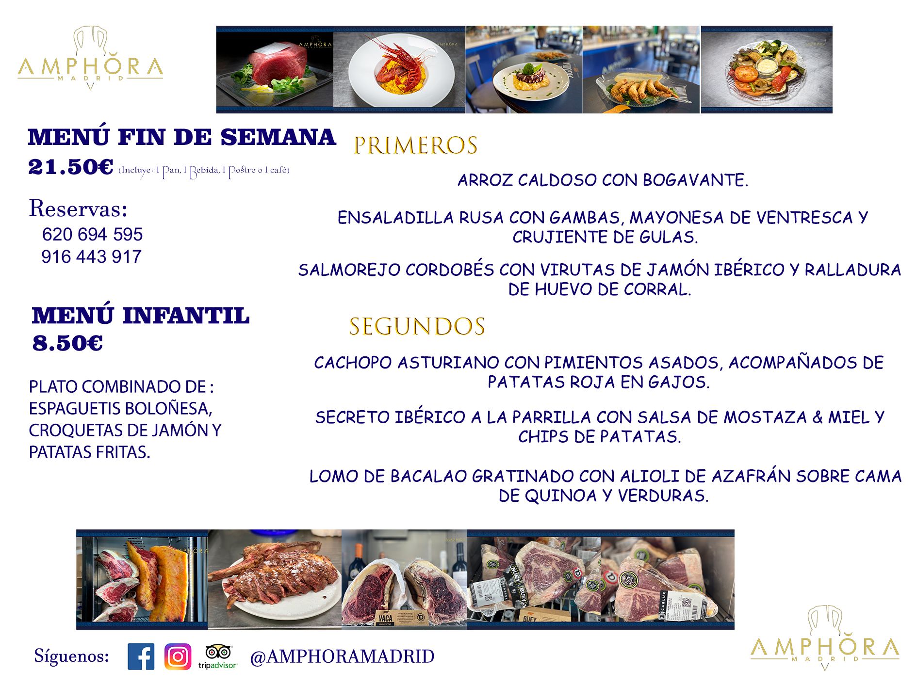 MENÚS FIN DE SEMANA ECONOMICOS DIARIOS MENÚ DEL DÍA SÁBADO 19 DOMINGO 20 DE JUNIO ALCORCÓN RESTAURANTE AMPHORA TERRAZA ALCORCÓN MADRID Av. Leganés, 54 28923 · Alcorcón · Madrid · España 91 644 39 17 620 694 595 https://youtu.be/HeULHal1yEY (Vea aquí nuestras instalaciones) https://www.amphoramadrid.com RESTAURANTE AMPHORA TERRAZA ALCORCÓN. MENUS FIN DE SEMANA ALCORCÓN, MENÚS DIARIOS ECONÓMICOS EN ALCORCÓN, MEJORES RESTAURANTES EN ALCORCÓN, TERRAZAS ALCORCON, COMER Y CENAR EN TERRAZA EN ALCORCÓN, RESTAURANTES CON TERRAZA, MEJORES TERRAZAS ALCORCÓN, COMER EN ALCORCON, RESTAURANTES GOURMET ALCORCÓN, MENUS FIN DE SEMANA ECONOMICOS ALCORCON, COMER AL AIRE LIBRE, MENUS ECONOMICOS ALCORCON, UNO DE LOS MEJORES RESTAURANTES DE ALCORCÓN Y ZONA SUR DE MADRID EN CALIDAD PRECIO. RESTAURANTE AMPHORA TERRAZA, ES UN ESPACIO GOURMET DONDE PODRÁ DEGUSTAR DEL MEJOR PRODUCTO CON UNA ELABORACIÓN CUIDADA Y CREATIVA. ADEMÁS, PODRÁ DISFRUTAR DE TODO TIPO DE BEBIDAS PREMIUM PREPARADAS POR NUESTRO BARTENDER, VERMUTS DELICIOSOS Y CERVEZAS DE CALIDAD, YA SEA EN EN EL INTERIOR DE NUESTRO RESTAURANTE O EN NUESTRA MARAVILLOSA TERRAZA. SOMOS POSIBLEMENTE UNO DE LOS MEJORES RESTAURANTES DE LA ZONA SUR EN RELACIÓN CALIDAD, PRECIO Y DECORACIÓN. #AMPHORAMADRID #TERRAZASALCORCÓN #MENUDELDIA #COMERENTERRAZA #MADRID #ALCORCÓN #TERRAZA #MENÚSDELDÍAALCORCÓN #MENÚDELDÍARESTAURANTES #COMERENALCORCÓN #MEJORESRESTAURANTESALCORCÓN #MENÚSECONÓMICOS #RESTAURANTESRECOMENDABLES #RESTAURANTESGOURMET #MENÚSECONÓMICOSALCORCÓN #COMERALAIRELIBRE #COMIDASCENASTERRAZASALCORCON #MENÚSDIARIOSALCORCÓN #MENÚDELDÍAHOY #CENARENTERRAZA #TERRAZASCONENCANTO #RESTAURANTESCONTERRAZA #CENARENALCORCÓN #MEJORESRESTAURANTES #RESTAURANTESCOPASALCORCÓN #COPASPREMIUMALCORCÓN #VERMUTALCORCÓN #GASTROBARALCORCÓN #CARNEBUEYALCORCONPARRILLABRASA #MENUECONÓMICO #GASTROBAR #MEJORTERRAZADEALCORCÓN #MENÚSVIERNESALCORCÓN #MENÚSABADOALCORCÓN #MENÚSDOMINGOALCORCÓN #MENÚSLUNESALCORCÓN #MENÚSMARTESALCORCÓN #MENÚSMIÉRCOLESALCORCÓN #MENÚSJUEVESALCORCÓN MEJOR CARNE A LA PARRILLA ALCORCÓN TOMAHAWK CARNE BUEY AUTÉNTICO ALCORCÓN RESTAURANTES PREMIUN LUJO COMIDA CREATIVA ELABORADA RESTAURANTE AMPHORA TERRAZA EN ALCORCÓN (MADRID) GASTROBAR ALCORCÓN MENÚS ECONÓMICOS DIARIOS DEL DÍA MENUS FIN DE SEMANA DE CALIDAD MEJOR MENÚ FIN DE SEMANA ALCORCÓN COMER CENAR EN TERRAZA TERRAZAS ZONA SUR COMIDAS AIRE LIBRE MEJOR CARNE PARRILLA ALCORCÓN.