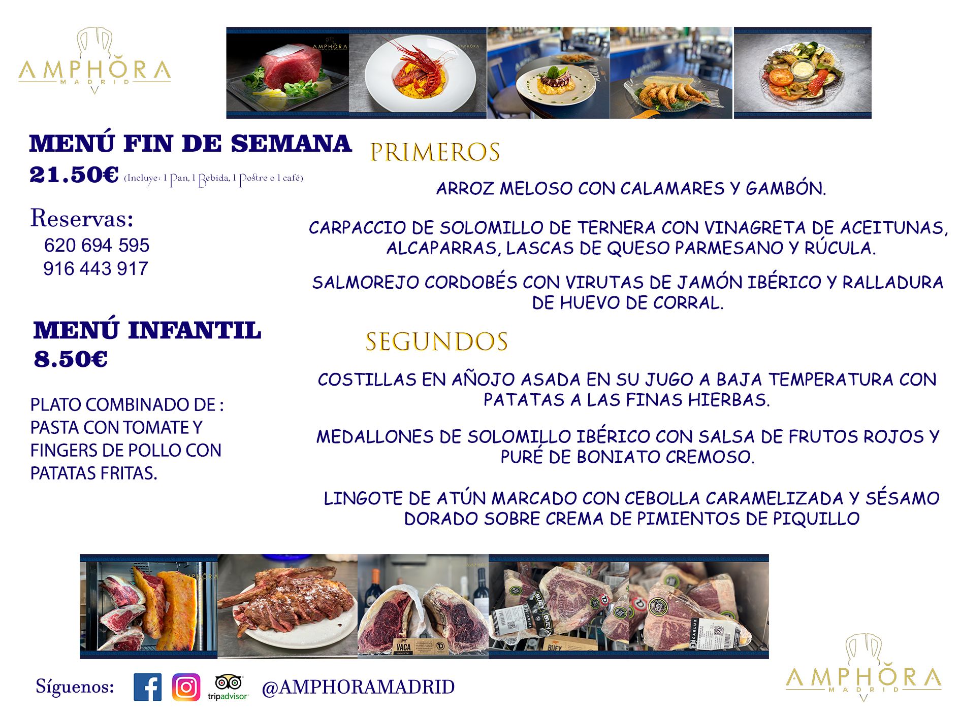 MENÚS FIN DE SEMANA ECONOMICOS DIARIOS MENÚ DEL DÍA SÁBADO 26 Y DOMINGO 27 DE JUNIO ALCORCÓN RESTAURANTE AMPHORA TERRAZA ALCORCÓN MADRID Av. Leganés, 54 28923 · Alcorcón · Madrid · España 91 644 39 17 620 694 595 https://youtu.be/HeULHal1yEY (Vea aquí nuestras instalaciones) https://www.amphoramadrid.com RESTAURANTE AMPHORA TERRAZA ALCORCÓN. MENUS FIN DE SEMANA ALCORCÓN, MENÚS DIARIOS ECONÓMICOS EN ALCORCÓN, MEJORES RESTAURANTES EN ALCORCÓN, TERRAZAS ALCORCON, COMER Y CENAR EN TERRAZA EN ALCORCÓN, RESTAURANTES CON TERRAZA, MEJORES TERRAZAS ALCORCÓN, COMER EN ALCORCON, RESTAURANTES GOURMET ALCORCÓN, MENUS FIN DE SEMANA ECONOMICOS ALCORCON, COMER AL AIRE LIBRE, MENUS ECONOMICOS ALCORCON, UNO DE LOS MEJORES RESTAURANTES DE ALCORCÓN Y ZONA SUR DE MADRID EN CALIDAD PRECIO. RESTAURANTE AMPHORA TERRAZA, ES UN ESPACIO GOURMET DONDE PODRÁ DEGUSTAR DEL MEJOR PRODUCTO CON UNA ELABORACIÓN CUIDADA Y CREATIVA. ADEMÁS, PODRÁ DISFRUTAR DE TODO TIPO DE BEBIDAS PREMIUM PREPARADAS POR NUESTRO BARTENDER, VERMUTS DELICIOSOS Y CERVEZAS DE CALIDAD, YA SEA EN EN EL INTERIOR DE NUESTRO RESTAURANTE O EN NUESTRA MARAVILLOSA TERRAZA. SOMOS POSIBLEMENTE UNO DE LOS MEJORES RESTAURANTES DE LA ZONA SUR EN RELACIÓN CALIDAD, PRECIO Y DECORACIÓN. #AMPHORAMADRID #TERRAZASALCORCÓN #MENUDELDIA #COMERENTERRAZA #MADRID #ALCORCÓN #TERRAZA #MENÚSDELDÍAALCORCÓN #MENÚDELDÍARESTAURANTES #COMERENALCORCÓN #MEJORESRESTAURANTESALCORCÓN #MENÚSECONÓMICOS #RESTAURANTESRECOMENDABLES #RESTAURANTESGOURMET #MENÚSECONÓMICOSALCORCÓN #COMERALAIRELIBRE #COMIDASCENASTERRAZASALCORCON #MENÚSDIARIOSALCORCÓN #MENÚDELDÍAHOY #CENARENTERRAZA #TERRAZASCONENCANTO #RESTAURANTESCONTERRAZA #CENARENALCORCÓN #MEJORESRESTAURANTES #RESTAURANTESCOPASALCORCÓN #COPASPREMIUMALCORCÓN #VERMUTALCORCÓN #GASTROBARALCORCÓN #CARNEBUEYALCORCONPARRILLABRASA #MENUECONÓMICO #GASTROBAR #MEJORTERRAZADEALCORCÓN #MENÚSVIERNESALCORCÓN #MENÚSABADOALCORCÓN #MENÚSDOMINGOALCORCÓN #MENÚSLUNESALCORCÓN #MENÚSMARTESALCORCÓN #MENÚSMIÉRCOLESALCORCÓN #MENÚSJUEVESALCORCÓN MEJOR CARNE A LA PARRILLA ALCORCÓN TOMAHAWK CARNE BUEY AUTÉNTICO ALCORCÓN RESTAURANTES PREMIUN LUJO COMIDA CREATIVA ELABORADA RESTAURANTE AMPHORA TERRAZA EN ALCORCÓN (MADRID) GASTROBAR ALCORCÓN MENÚS ECONÓMICOS DIARIOS DEL DÍA MENUS FIN DE SEMANA DE CALIDAD MEJOR MENÚ FIN DE SEMANA ALCORCÓN COMER CENAR EN TERRAZA TERRAZAS ZONA SUR COMIDAS AIRE LIBRE MEJOR CARNE PARRILLA ALCORCÓN.