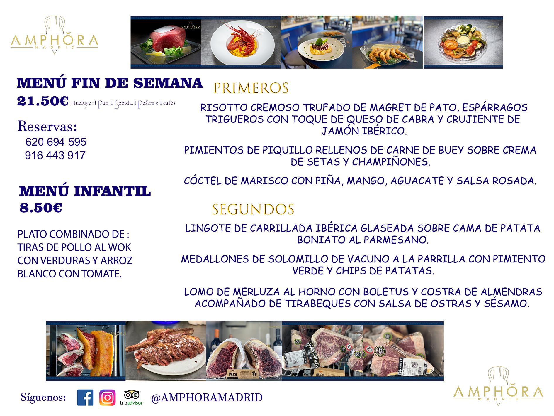 MENÚS FIN DE SEMANA ECONOMICOS DIARIOS MENÚ DEL DÍA SÁBADO 5 DOMINGO 6 DE JUNIO ALCORCÓN RESTAURANTE AMPHORA TERRAZA ALCORCÓN MADRID Av. Leganés, 54 28923 · Alcorcón · Madrid · España 91 644 39 17 620 694 595 https://youtu.be/HeULHal1yEY (Vea aquí nuestras instalaciones) https://www.amphoramadrid.com RESTAURANTE AMPHORA TERRAZA ALCORCÓN. MENUS FIN DE SEMANA ALCORCÓN, MENÚS DIARIOS ECONÓMICOS EN ALCORCÓN, MEJORES RESTAURANTES EN ALCORCÓN, TERRAZAS ALCORCON, COMER Y CENAR EN TERRAZA EN ALCORCÓN, RESTAURANTES CON TERRAZA, MEJORES TERRAZAS ALCORCÓN, COMER EN ALCORCON, RESTAURANTES GOURMET ALCORCÓN, MENUS FIN DE SEMANA ECONOMICOS ALCORCON, COMER AL AIRE LIBRE, MENUS ECONOMICOS ALCORCON, UNO DE LOS MEJORES RESTAURANTES DE ALCORCÓN Y ZONA SUR DE MADRID EN CALIDAD PRECIO. RESTAURANTE AMPHORA TERRAZA, ES UN ESPACIO GOURMET DONDE PODRÁ DEGUSTAR DEL MEJOR PRODUCTO CON UNA ELABORACIÓN CUIDADA Y CREATIVA. ADEMÁS, PODRÁ DISFRUTAR DE TODO TIPO DE BEBIDAS PREMIUM PREPARADAS POR NUESTRO BARTENDER, VERMUTS DELICIOSOS Y CERVEZAS DE CALIDAD, YA SEA EN EN EL INTERIOR DE NUESTRO RESTAURANTE O EN NUESTRA MARAVILLOSA TERRAZA. SOMOS POSIBLEMENTE UNO DE LOS MEJORES RESTAURANTES DE LA ZONA SUR EN RELACIÓN CALIDAD, PRECIO Y DECORACIÓN. #AMPHORAMADRID #TERRAZASALCORCÓN #MENUDELDIA #COMERENTERRAZA #MADRID #ALCORCÓN #TERRAZA #MENÚSDELDÍAALCORCÓN #MENÚDELDÍARESTAURANTES #COMERENALCORCÓN #MEJORESRESTAURANTESALCORCÓN #MENÚSECONÓMICOS #RESTAURANTESRECOMENDABLES #RESTAURANTESGOURMET #MENÚSECONÓMICOSALCORCÓN #COMERALAIRELIBRE #COMIDASCENASTERRAZASALCORCON #MENÚSDIARIOSALCORCÓN #MENÚDELDÍAHOY #CENARENTERRAZA #TERRAZASCONENCANTO #RESTAURANTESCONTERRAZA #CENARENALCORCÓN #MEJORESRESTAURANTES #RESTAURANTESCOPASALCORCÓN #COPASPREMIUMALCORCÓN #VERMUTALCORCÓN #GASTROBARALCORCÓN #CARNEBUEYALCORCONPARRILLABRASA #MENUECONÓMICO #GASTROBAR #MEJORTERRAZADEALCORCÓN #MENÚSVIERNESALCORCÓN #MENÚSABADOALCORCÓN #MENÚSDOMINGOALCORCÓN #MENÚSLUNESALCORCÓN #MENÚSMARTESALCORCÓN #MENÚSMIÉRCOLESALCORCÓN #MENÚSJUEVESALCORCÓN MEJOR CARNE A LA PARRILLA ALCORCÓN TOMAHAWK CARNE BUEY AUTÉNTICO ALCORCÓN RESTAURANTES PREMIUN LUJO COMIDA CREATIVA ELABORADA RESTAURANTE AMPHORA TERRAZA EN ALCORCÓN (MADRID) GASTROBAR ALCORCÓN MENÚS ECONÓMICOS DIARIOS DEL DÍA MENUS FIN DE SEMANA DE CALIDAD MEJOR MENÚ FIN DE SEMANA ALCORCÓN COMER CENAR EN TERRAZA TERRAZAS ZONA SUR COMIDAS AIRE LIBRE MEJOR CARNE PARRILLA ALCORCÓN.