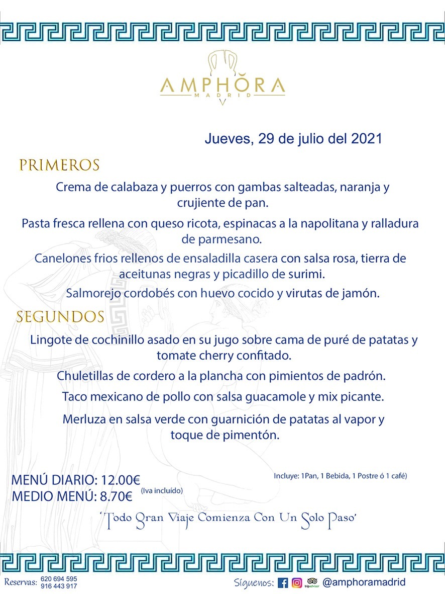 MENÚS DIARIOS MENÚS DEL DÍA MENU DEL DIA DEL JUEVES 29 DE JULIO ALCORCÓN RESTAURANTE AMPHORA TERRAZA ALCORCÓN MADRID Av. Leganés, 54 28923 · Alcorcón · Madrid · España 91 644 39 17 620 694 595 https://youtu.be/HeULHal1yEY (Vea aquí nuestras instalaciones) https://www.amphoramadrid.com RESTAURANTE AMPHORA TERRAZA ALCORCÓN. MENUS FIN DE SEMANA ALCORCÓN, MENÚS DIARIOS ECONÓMICOS EN ALCORCÓN, MEJORES RESTAURANTES EN ALCORCÓN, TERRAZAS ALCORCON, COMER Y CENAR EN TERRAZA EN ALCORCÓN, RESTAURANTES CON TERRAZA, MEJORES TERRAZAS ALCORCÓN, COMER EN ALCORCON, RESTAURANTES GOURMET ALCORCÓN, MENUS FIN DE SEMANA ECONOMICOS ALCORCON, COMER AL AIRE LIBRE, MENUS ECONOMICOS ALCORCON, UNO DE LOS MEJORES RESTAURANTES DE ALCORCÓN Y ZONA SUR DE MADRID EN CALIDAD PRECIO. RESTAURANTE AMPHORA TERRAZA, ES UN ESPACIO GOURMET DONDE PODRÁ DEGUSTAR DEL MEJOR PRODUCTO CON UNA ELABORACIÓN CUIDADA Y CREATIVA. ADEMÁS, PODRÁ DISFRUTAR DE TODO TIPO DE BEBIDAS PREMIUM PREPARADAS POR NUESTRO BARTENDER, VERMUTS DELICIOSOS Y CERVEZAS DE CALIDAD, YA SEA EN EN EL INTERIOR DE NUESTRO RESTAURANTE O EN NUESTRA MARAVILLOSA TERRAZA. SOMOS POSIBLEMENTE UNO DE LOS MEJORES RESTAURANTES DE LA ZONA SUR EN RELACIÓN CALIDAD, PRECIO Y DECORACIÓN. #AMPHORAMADRID #TERRAZASALCORCÓN #MENUDELDIA #COMERENTERRAZA #MADRID #ALCORCÓN #TERRAZA #MENÚSDELDÍAALCORCÓN #MENÚDELDÍARESTAURANTES #COMERENALCORCÓN #MEJORESRESTAURANTESALCORCÓN #MENÚSECONÓMICOS #RESTAURANTESRECOMENDABLES #RESTAURANTESGOURMET #MENÚSECONÓMICOSALCORCÓN #COMERALAIRELIBRE #COMIDASCENASTERRAZASALCORCON #MENÚSDIARIOSALCORCÓN #MENÚDELDÍAHOY #CENARENTERRAZA #TERRAZASCONENCANTO #RESTAURANTESCONTERRAZA #CENARENALCORCÓN #MEJORESRESTAURANTES #RESTAURANTESCOPASALCORCÓN #COPASPREMIUMALCORCÓN #VERMUTALCORCÓN #GASTROBARALCORCÓN #CARNEBUEYALCORCONPARRILLABRASA #MENUECONÓMICO #GASTROBAR #MEJORTERRAZADEALCORCÓN #MENÚSVIERNESALCORCÓN #MENÚSABADOALCORCÓN #MENÚSDOMINGOALCORCÓN #MENÚSLUNESALCORCÓN #MENÚSMARTESALCORCÓN #MENÚSMIÉRCOLESALCORCÓN #MENÚSJUEVESALCORCÓN MEJOR CARNE A LA PARRILLA ALCORCÓN TOMAHAWK CARNE BUEY AUTÉNTICO ALCORCÓN RESTAURANTES PREMIUN LUJO COMIDA CREATIVA ELABORADA RESTAURANTE AMPHORA TERRAZA EN ALCORCÓN (MADRID) GASTROBAR ALCORCÓN MENÚS ECONÓMICOS DIARIOS DEL DÍA MENUS FIN DE SEMANA DE CALIDAD MEJOR MENÚ FIN DE SEMANA ALCORCÓN COMER CENAR EN TERRAZA TERRAZAS ZONA SUR COMIDAS AIRE LIBRE MEJOR CARNE PARRILLA ALCORCÓN.