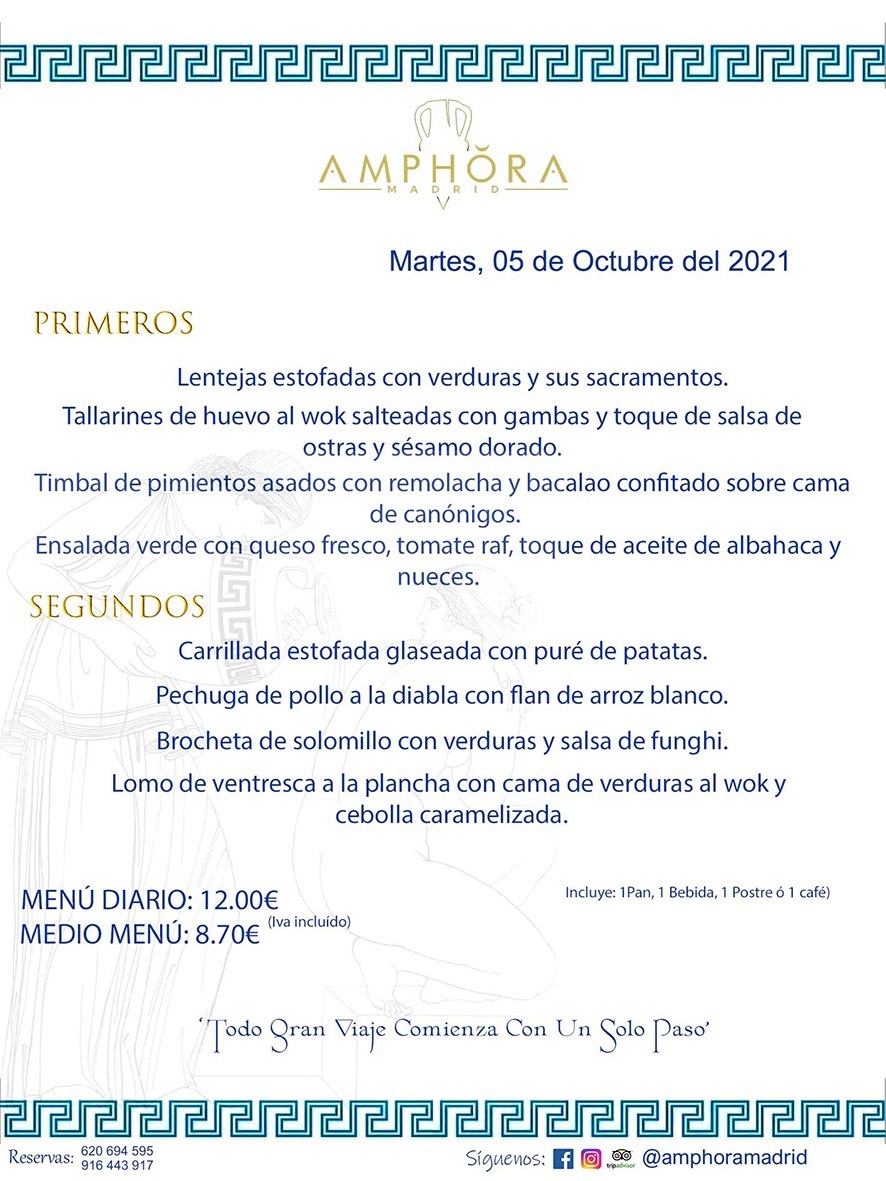 MENÚS DIARIOS MENÚS DEL DÍA MENU DEL DIA DEL MARTES 5 DE OCTUBRE ALCORCÓN RESTAURANTE AMPHORA TERRAZA ALCORCÓN MADRID Av. Leganés, 54 28923 · Alcorcón · Madrid · España 91 644 39 17 620 694 595 https://youtu.be/HeULHal1yEY (Vea aquí nuestras instalaciones) https://www.amphoramadrid.com RESTAURANTE AMPHORA TERRAZA ALCORCÓN. MENUS FIN DE SEMANA ALCORCÓN, MENÚS DIARIOS ECONÓMICOS EN ALCORCÓN, MEJORES RESTAURANTES EN ALCORCÓN, TERRAZAS ALCORCON, COMER Y CENAR EN TERRAZA EN ALCORCÓN, RESTAURANTES CON TERRAZA, MEJORES TERRAZAS ALCORCÓN, COMER EN ALCORCON, RESTAURANTES GOURMET ALCORCÓN, MENUS FIN DE SEMANA ECONOMICOS ALCORCON, COMER AL AIRE LIBRE, MENUS ECONOMICOS ALCORCON, UNO DE LOS MEJORES RESTAURANTES DE ALCORCÓN Y ZONA SUR DE MADRID EN CALIDAD PRECIO. RESTAURANTE AMPHORA TERRAZA, ES UN ESPACIO GOURMET DONDE PODRÁ DEGUSTAR DEL MEJOR PRODUCTO CON UNA ELABORACIÓN CUIDADA Y CREATIVA. ADEMÁS, PODRÁ DISFRUTAR DE TODO TIPO DE BEBIDAS PREMIUM PREPARADAS POR NUESTRO BARTENDER, VERMUTS DELICIOSOS Y CERVEZAS DE CALIDAD, YA SEA EN EN EL INTERIOR DE NUESTRO RESTAURANTE O EN NUESTRA MARAVILLOSA TERRAZA. SOMOS POSIBLEMENTE UNO DE LOS MEJORES RESTAURANTES DE LA ZONA SUR EN RELACIÓN CALIDAD, PRECIO Y DECORACIÓN. #AMPHORAMADRID #TERRAZASALCORCÓN #MENUDELDIA #COMERENTERRAZA #MADRID #ALCORCÓN #TERRAZA #MENÚSDELDÍAALCORCÓN #MENÚDELDÍARESTAURANTES #COMERENALCORCÓN #MEJORESRESTAURANTESALCORCÓN #MENÚSECONÓMICOS #RESTAURANTESRECOMENDABLES #RESTAURANTESGOURMET #MENÚSECONÓMICOSALCORCÓN #COMERALAIRELIBRE #COMIDASCENASTERRAZASALCORCON #MENÚSDIARIOSALCORCÓN #MENÚDELDÍAHOY #CENARENTERRAZA #TERRAZASCONENCANTO #RESTAURANTESCONTERRAZA #CENARENALCORCÓN #MEJORESRESTAURANTES #RESTAURANTESCOPASALCORCÓN #COPASPREMIUMALCORCÓN #VERMUTALCORCÓN #GASTROBARALCORCÓN #CARNEBUEYALCORCONPARRILLABRASA #MENUECONÓMICO #GASTROBAR #MEJORTERRAZADEALCORCÓN #MENÚSVIERNESALCORCÓN #MENÚSABADOALCORCÓN #MENÚSDOMINGOALCORCÓN #MENÚSLUNESALCORCÓN #MENÚSMARTESALCORCÓN #MENÚSMIÉRCOLESALCORCÓN #MENÚSJUEVESALCORCÓN MEJOR CARNE A LA PARRILLA ALCORCÓN TOMAHAWK CARNE BUEY AUTÉNTICO ALCORCÓN RESTAURANTES PREMIUN LUJO COMIDA CREATIVA ELABORADA RESTAURANTE AMPHORA TERRAZA EN ALCORCÓN (MADRID) GASTROBAR ALCORCÓN MENÚS ECONÓMICOS DIARIOS DEL DÍA MENUS FIN DE SEMANA DE CALIDAD MEJOR MENÚ FIN DE SEMANA ALCORCÓN COMER CENAR EN TERRAZA TERRAZAS ZONA SUR COMIDAS AIRE LIBRE MEJOR CARNE PARRILLA ALCORCÓN.