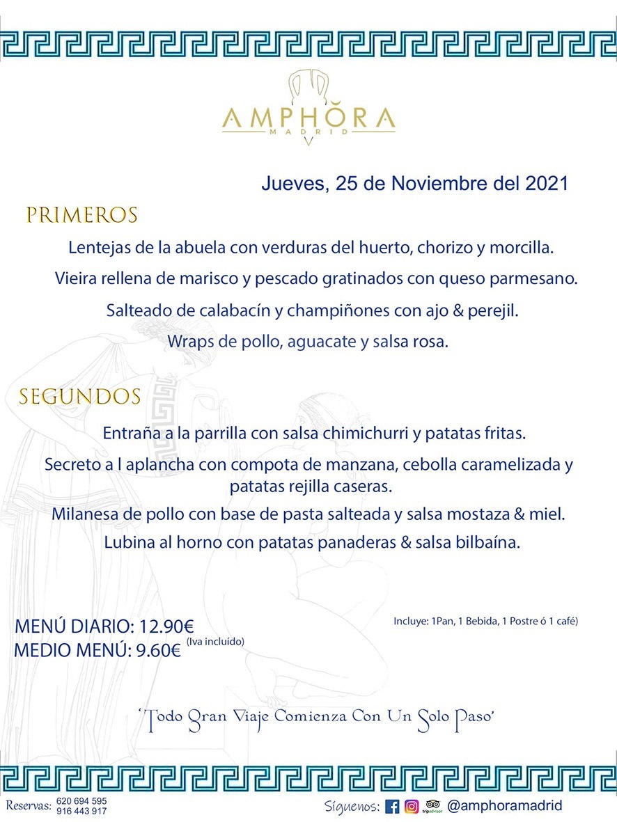 MENÚS DIARIOS MENÚS DEL DÍA MENU DEL DIA DEL JUEVES 25 DE NOVIEMBRE ALCORCÓN RESTAURANTE AMPHORA TERRAZA ALCORCÓN MADRID Av. Leganés, 54 28923 · Alcorcón · Madrid · España 91 644 39 17 620 694 595 https://youtu.be/HeULHal1yEY (Vea aquí nuestras instalaciones) https://www.amphoramadrid.com RESTAURANTE AMPHORA TERRAZA ALCORCÓN. MENUS FIN DE SEMANA ALCORCÓN, MENÚS DIARIOS ECONÓMICOS EN ALCORCÓN, MEJORES RESTAURANTES EN ALCORCÓN, TERRAZAS ALCORCON, COMER Y CENAR EN TERRAZA EN ALCORCÓN, RESTAURANTES CON TERRAZA, MEJORES TERRAZAS ALCORCÓN, COMER EN ALCORCON, RESTAURANTES GOURMET ALCORCÓN, MENUS FIN DE SEMANA ECONOMICOS ALCORCON, COMER AL AIRE LIBRE, MENUS ECONOMICOS ALCORCON, UNO DE LOS MEJORES RESTAURANTES DE ALCORCÓN Y ZONA SUR DE MADRID EN CALIDAD PRECIO. RESTAURANTE AMPHORA TERRAZA, ES UN ESPACIO GOURMET DONDE PODRÁ DEGUSTAR DEL MEJOR PRODUCTO CON UNA ELABORACIÓN CUIDADA Y CREATIVA. ADEMÁS, PODRÁ DISFRUTAR DE TODO TIPO DE BEBIDAS PREMIUM PREPARADAS POR NUESTRO BARTENDER, VERMUTS DELICIOSOS Y CERVEZAS DE CALIDAD, YA SEA EN EN EL INTERIOR DE NUESTRO RESTAURANTE O EN NUESTRA MARAVILLOSA TERRAZA. SOMOS POSIBLEMENTE UNO DE LOS MEJORES RESTAURANTES DE LA ZONA SUR EN RELACIÓN CALIDAD, PRECIO Y DECORACIÓN. #AMPHORAMADRID #TERRAZASALCORCÓN #MENUDELDIA #COMERENTERRAZA #MADRID #ALCORCÓN #TERRAZA #MENÚSDELDÍAALCORCÓN #MENÚDELDÍARESTAURANTES #COMERENALCORCÓN #MEJORESRESTAURANTESALCORCÓN #MENÚSECONÓMICOS #RESTAURANTESRECOMENDABLES #RESTAURANTESGOURMET #MENÚSECONÓMICOSALCORCÓN #COMERALAIRELIBRE #COMIDASCENASTERRAZASALCORCON #MENÚSDIARIOSALCORCÓN #MENÚDELDÍAHOY #CENARENTERRAZA #TERRAZASCONENCANTO #RESTAURANTESCONTERRAZA #CENARENALCORCÓN #MEJORESRESTAURANTES #RESTAURANTESCOPASALCORCÓN #COPASPREMIUMALCORCÓN #VERMUTALCORCÓN #GASTROBARALCORCÓN #CARNEBUEYALCORCONPARRILLABRASA #MENUECONÓMICO #GASTROBAR #MEJORTERRAZADEALCORCÓN #MENÚSVIERNESALCORCÓN #MENÚSABADOALCORCÓN #MENÚSDOMINGOALCORCÓN #MENÚSLUNESALCORCÓN #MENÚSMARTESALCORCÓN #MENÚSMIÉRCOLESALCORCÓN #MENÚSJUEVESALCORCÓN MEJOR CARNE A LA PARRILLA ALCORCÓN TOMAHAWK CARNE BUEY AUTÉNTICO ALCORCÓN RESTAURANTES PREMIUN LUJO COMIDA CREATIVA ELABORADA RESTAURANTE AMPHORA TERRAZA EN ALCORCÓN (MADRID) GASTROBAR ALCORCÓN MENÚS ECONÓMICOS DIARIOS DEL DÍA MENUS FIN DE SEMANA DE CALIDAD MEJOR MENÚ FIN DE SEMANA ALCORCÓN COMER CENAR EN TERRAZA TERRAZAS ZONA SUR COMIDAS AIRE LIBRE MEJOR CARNE PARRILLA ALCORCÓN.