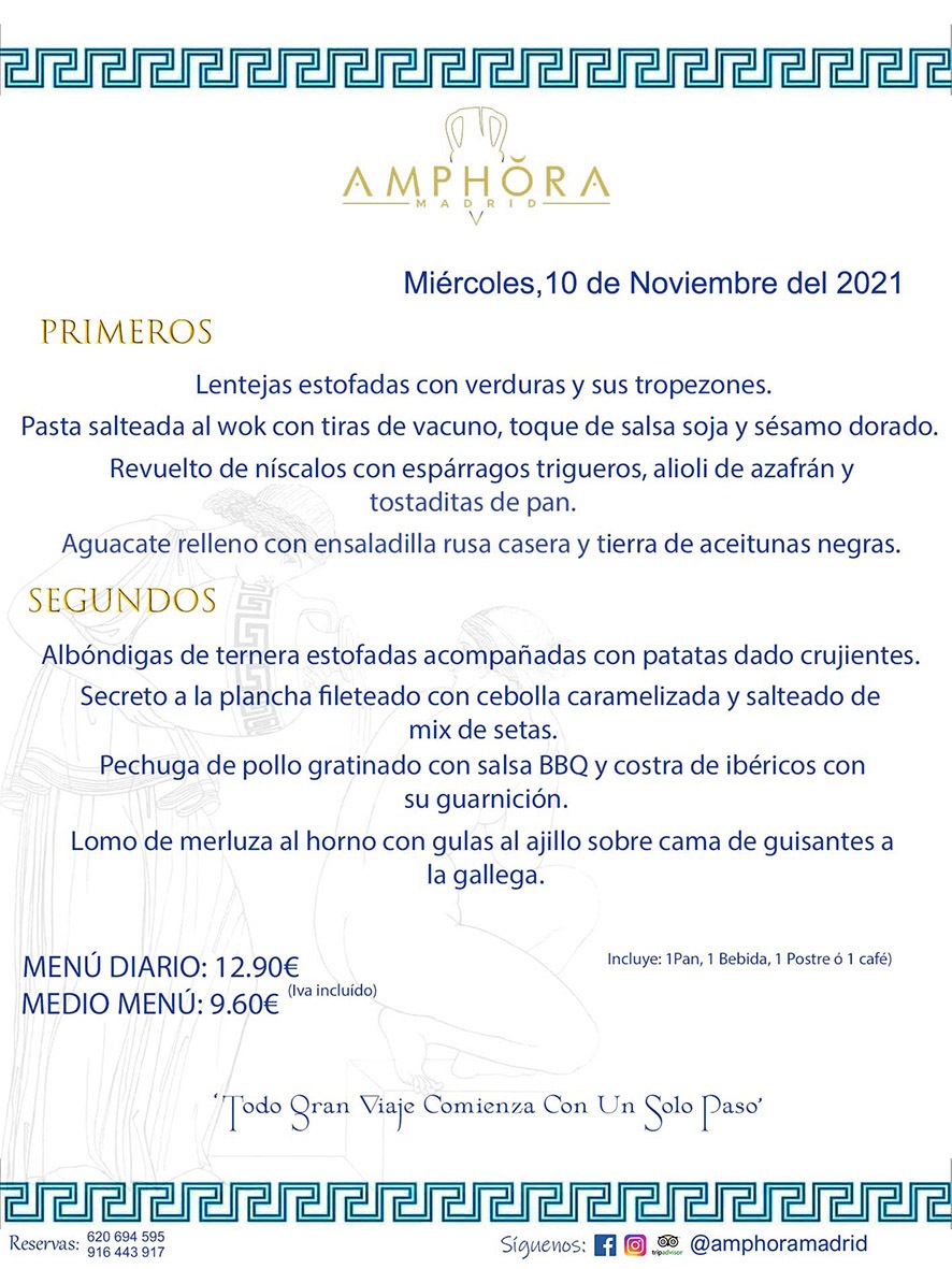 MENÚS DIARIOS MENÚS DEL DÍA MENU DEL DIA DEL MIÉRCOLES 10 DE NOVIEMBRE ALCORCÓN RESTAURANTE AMPHORA TERRAZA ALCORCÓN MADRID Av. Leganés, 54 28923 · Alcorcón · Madrid · España 91 644 39 17 620 694 595 https://youtu.be/HeULHal1yEY (Vea aquí nuestras instalaciones) https://www.amphoramadrid.com RESTAURANTE AMPHORA TERRAZA ALCORCÓN. MENUS FIN DE SEMANA ALCORCÓN, MENÚS DIARIOS ECONÓMICOS EN ALCORCÓN, MEJORES RESTAURANTES EN ALCORCÓN, TERRAZAS ALCORCON, COMER Y CENAR EN TERRAZA EN ALCORCÓN, RESTAURANTES CON TERRAZA, MEJORES TERRAZAS ALCORCÓN, COMER EN ALCORCON, RESTAURANTES GOURMET ALCORCÓN, MENUS FIN DE SEMANA ECONOMICOS ALCORCON, COMER AL AIRE LIBRE, MENUS ECONOMICOS ALCORCON, UNO DE LOS MEJORES RESTAURANTES DE ALCORCÓN Y ZONA SUR DE MADRID EN CALIDAD PRECIO. RESTAURANTE AMPHORA TERRAZA, ES UN ESPACIO GOURMET DONDE PODRÁ DEGUSTAR DEL MEJOR PRODUCTO CON UNA ELABORACIÓN CUIDADA Y CREATIVA. ADEMÁS, PODRÁ DISFRUTAR DE TODO TIPO DE BEBIDAS PREMIUM PREPARADAS POR NUESTRO BARTENDER, VERMUTS DELICIOSOS Y CERVEZAS DE CALIDAD, YA SEA EN EN EL INTERIOR DE NUESTRO RESTAURANTE O EN NUESTRA MARAVILLOSA TERRAZA. SOMOS POSIBLEMENTE UNO DE LOS MEJORES RESTAURANTES DE LA ZONA SUR EN RELACIÓN CALIDAD, PRECIO Y DECORACIÓN. #AMPHORAMADRID #TERRAZASALCORCÓN #MENUDELDIA #COMERENTERRAZA #MADRID #ALCORCÓN #TERRAZA #MENÚSDELDÍAALCORCÓN #MENÚDELDÍARESTAURANTES #COMERENALCORCÓN #MEJORESRESTAURANTESALCORCÓN #MENÚSECONÓMICOS #RESTAURANTESRECOMENDABLES #RESTAURANTESGOURMET #MENÚSECONÓMICOSALCORCÓN #COMERALAIRELIBRE #COMIDASCENASTERRAZASALCORCON #MENÚSDIARIOSALCORCÓN #MENÚDELDÍAHOY #CENARENTERRAZA #TERRAZASCONENCANTO #RESTAURANTESCONTERRAZA #CENARENALCORCÓN #MEJORESRESTAURANTES #RESTAURANTESCOPASALCORCÓN #COPASPREMIUMALCORCÓN #VERMUTALCORCÓN #GASTROBARALCORCÓN #CARNEBUEYALCORCONPARRILLABRASA #MENUECONÓMICO #GASTROBAR #MEJORTERRAZADEALCORCÓN #MENÚSVIERNESALCORCÓN #MENÚSABADOALCORCÓN #MENÚSDOMINGOALCORCÓN #MENÚSLUNESALCORCÓN #MENÚSMARTESALCORCÓN #MENÚSMIÉRCOLESALCORCÓN #MENÚSJUEVESALCORCÓN MEJOR CARNE A LA PARRILLA ALCORCÓN TOMAHAWK CARNE BUEY AUTÉNTICO ALCORCÓN RESTAURANTES PREMIUN LUJO COMIDA CREATIVA ELABORADA RESTAURANTE AMPHORA TERRAZA EN ALCORCÓN (MADRID) GASTROBAR ALCORCÓN MENÚS ECONÓMICOS DIARIOS DEL DÍA MENUS FIN DE SEMANA DE CALIDAD MEJOR MENÚ FIN DE SEMANA ALCORCÓN COMER CENAR EN TERRAZA TERRAZAS ZONA SUR COMIDAS AIRE LIBRE MEJOR CARNE PARRILLA ALCORCÓN.