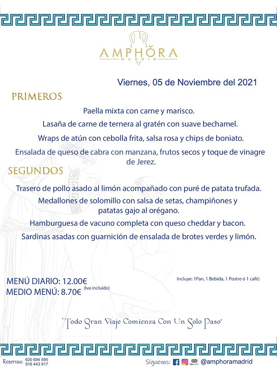 MENÚS DIARIOS MENÚS DEL DÍA MENU DEL DIA DEL VIERNES 5 DE NOVIEMBRE ALCORCÓN RESTAURANTE AMPHORA TERRAZA ALCORCÓN MADRID Av. Leganés, 54 28923 · Alcorcón · Madrid · España 91 644 39 17 620 694 595 https://youtu.be/HeULHal1yEY (Vea aquí nuestras instalaciones) https://www.amphoramadrid.com RESTAURANTE AMPHORA TERRAZA ALCORCÓN. MENUS FIN DE SEMANA ALCORCÓN, MENÚS DIARIOS ECONÓMICOS EN ALCORCÓN, MEJORES RESTAURANTES EN ALCORCÓN, TERRAZAS ALCORCON, COMER Y CENAR EN TERRAZA EN ALCORCÓN, RESTAURANTES CON TERRAZA, MEJORES TERRAZAS ALCORCÓN, COMER EN ALCORCON, RESTAURANTES GOURMET ALCORCÓN, MENUS FIN DE SEMANA ECONOMICOS ALCORCON, COMER AL AIRE LIBRE, MENUS ECONOMICOS ALCORCON, UNO DE LOS MEJORES RESTAURANTES DE ALCORCÓN Y ZONA SUR DE MADRID EN CALIDAD PRECIO. RESTAURANTE AMPHORA TERRAZA, ES UN ESPACIO GOURMET DONDE PODRÁ DEGUSTAR DEL MEJOR PRODUCTO CON UNA ELABORACIÓN CUIDADA Y CREATIVA. ADEMÁS, PODRÁ DISFRUTAR DE TODO TIPO DE BEBIDAS PREMIUM PREPARADAS POR NUESTRO BARTENDER, VERMUTS DELICIOSOS Y CERVEZAS DE CALIDAD, YA SEA EN EN EL INTERIOR DE NUESTRO RESTAURANTE O EN NUESTRA MARAVILLOSA TERRAZA. SOMOS POSIBLEMENTE UNO DE LOS MEJORES RESTAURANTES DE LA ZONA SUR EN RELACIÓN CALIDAD, PRECIO Y DECORACIÓN. #AMPHORAMADRID #TERRAZASALCORCÓN #MENUDELDIA #COMERENTERRAZA #MADRID #ALCORCÓN #TERRAZA #MENÚSDELDÍAALCORCÓN #MENÚDELDÍARESTAURANTES #COMERENALCORCÓN #MEJORESRESTAURANTESALCORCÓN #MENÚSECONÓMICOS #RESTAURANTESRECOMENDABLES #RESTAURANTESGOURMET #MENÚSECONÓMICOSALCORCÓN #COMERALAIRELIBRE #COMIDASCENASTERRAZASALCORCON #MENÚSDIARIOSALCORCÓN #MENÚDELDÍAHOY #CENARENTERRAZA #TERRAZASCONENCANTO #RESTAURANTESCONTERRAZA #CENARENALCORCÓN #MEJORESRESTAURANTES #RESTAURANTESCOPASALCORCÓN #COPASPREMIUMALCORCÓN #VERMUTALCORCÓN #GASTROBARALCORCÓN #CARNEBUEYALCORCONPARRILLABRASA #MENUECONÓMICO #GASTROBAR #MEJORTERRAZADEALCORCÓN #MENÚSVIERNESALCORCÓN #MENÚSABADOALCORCÓN #MENÚSDOMINGOALCORCÓN #MENÚSLUNESALCORCÓN #MENÚSMARTESALCORCÓN #MENÚSMIÉRCOLESALCORCÓN #MENÚSJUEVESALCORCÓN MEJOR CARNE A LA PARRILLA ALCORCÓN TOMAHAWK CARNE BUEY AUTÉNTICO ALCORCÓN RESTAURANTES PREMIUN LUJO COMIDA CREATIVA ELABORADA RESTAURANTE AMPHORA TERRAZA EN ALCORCÓN (MADRID) GASTROBAR ALCORCÓN MENÚS ECONÓMICOS DIARIOS DEL DÍA MENUS FIN DE SEMANA DE CALIDAD MEJOR MENÚ FIN DE SEMANA ALCORCÓN COMER CENAR EN TERRAZA TERRAZAS ZONA SUR COMIDAS AIRE LIBRE MEJOR CARNE PARRILLA ALCORCÓN.