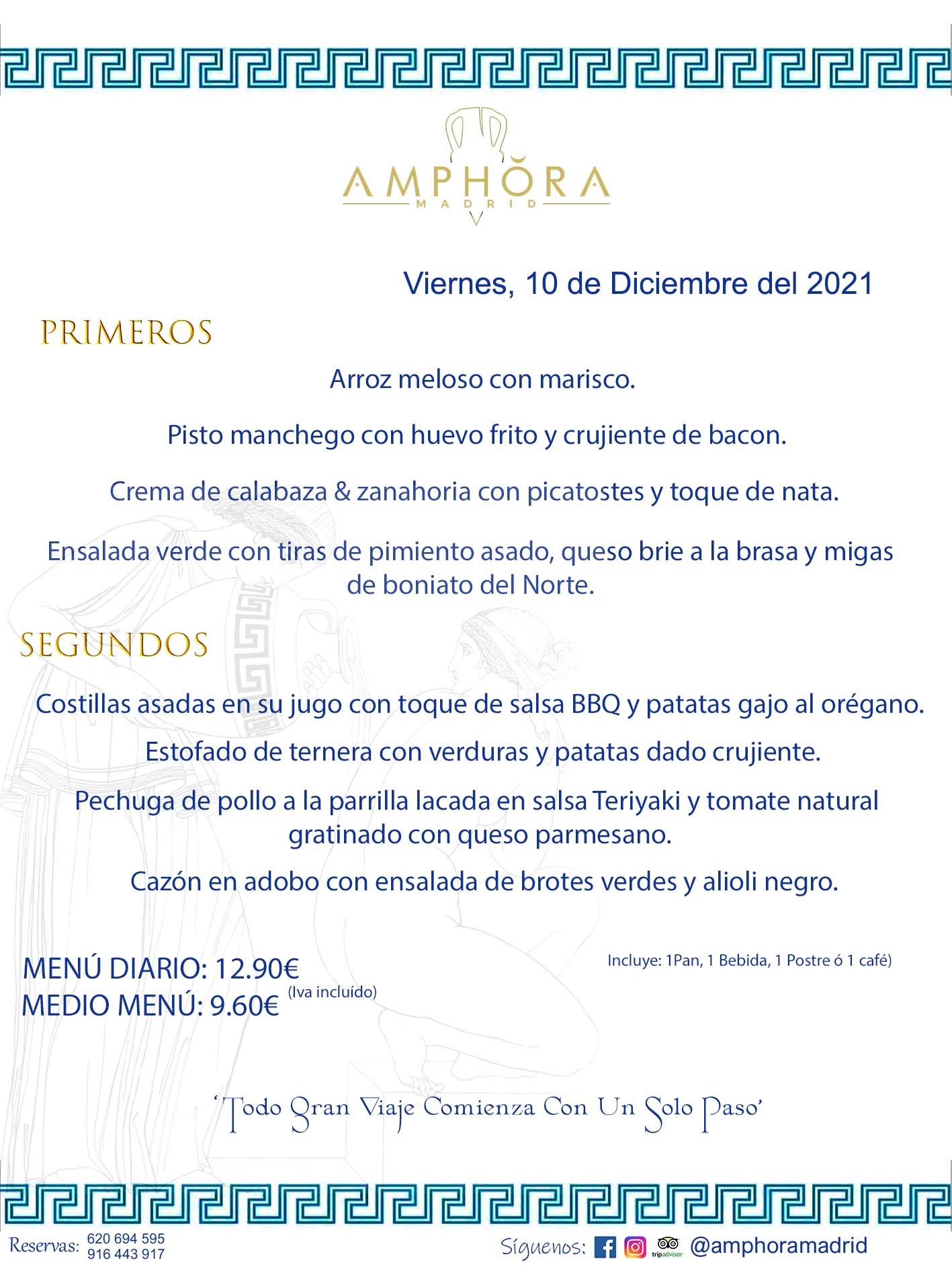 MENÚS DIARIOS MENÚS DEL DÍA MENU DEL DIA DEL VIERNES 10 DE DICIEMBRE ALCORCÓN RESTAURANTE AMPHORA TERRAZA ALCORCÓN MADRID Av. Leganés, 54 28923 · Alcorcón · Madrid · España 91 644 39 17 620 694 595 https://youtu.be/HeULHal1yEY (Vea aquí nuestras instalaciones) https://www.amphoramadrid.com RESTAURANTE AMPHORA TERRAZA ALCORCÓN. MENUS FIN DE SEMANA ALCORCÓN, MENÚS DIARIOS ECONÓMICOS EN ALCORCÓN, MEJORES RESTAURANTES EN ALCORCÓN, TERRAZAS ALCORCON, COMER Y CENAR EN TERRAZA EN ALCORCÓN, RESTAURANTES CON TERRAZA, MEJORES TERRAZAS ALCORCÓN, COMER EN ALCORCON, RESTAURANTES GOURMET ALCORCÓN, MENUS FIN DE SEMANA ECONOMICOS ALCORCON, COMER AL AIRE LIBRE, MENUS ECONOMICOS ALCORCON, UNO DE LOS MEJORES RESTAURANTES DE ALCORCÓN Y ZONA SUR DE MADRID EN CALIDAD PRECIO. RESTAURANTE AMPHORA TERRAZA, ES UN ESPACIO GOURMET DONDE PODRÁ DEGUSTAR DEL MEJOR PRODUCTO CON UNA ELABORACIÓN CUIDADA Y CREATIVA. ADEMÁS, PODRÁ DISFRUTAR DE TODO TIPO DE BEBIDAS PREMIUM PREPARADAS POR NUESTRO BARTENDER, VERMUTS DELICIOSOS Y CERVEZAS DE CALIDAD, YA SEA EN EN EL INTERIOR DE NUESTRO RESTAURANTE O EN NUESTRA MARAVILLOSA TERRAZA. SOMOS POSIBLEMENTE UNO DE LOS MEJORES RESTAURANTES DE LA ZONA SUR EN RELACIÓN CALIDAD, PRECIO Y DECORACIÓN. #AMPHORAMADRID #TERRAZASALCORCÓN #MENUDELDIA #COMERENTERRAZA #MADRID #ALCORCÓN #TERRAZA #MENÚSDELDÍAALCORCÓN #MENÚDELDÍARESTAURANTES #COMERENALCORCÓN #MEJORESRESTAURANTESALCORCÓN #MENÚSECONÓMICOS #RESTAURANTESRECOMENDABLES #RESTAURANTESGOURMET #MENÚSECONÓMICOSALCORCÓN #COMERALAIRELIBRE #COMIDASCENASTERRAZASALCORCON #MENÚSDIARIOSALCORCÓN #MENÚDELDÍAHOY #CENARENTERRAZA #TERRAZASCONENCANTO #RESTAURANTESCONTERRAZA #CENARENALCORCÓN #MEJORESRESTAURANTES #RESTAURANTESCOPASALCORCÓN #COPASPREMIUMALCORCÓN #VERMUTALCORCÓN #GASTROBARALCORCÓN #CARNEBUEYALCORCONPARRILLABRASA #MENUECONÓMICO #GASTROBAR #MEJORTERRAZADEALCORCÓN #MENÚSVIERNESALCORCÓN #MENÚSABADOALCORCÓN #MENÚSDOMINGOALCORCÓN #MENÚSLUNESALCORCÓN #MENÚSMARTESALCORCÓN #MENÚSMIÉRCOLESALCORCÓN #MENÚSJUEVESALCORCÓN MEJOR CARNE A LA PARRILLA ALCORCÓN TOMAHAWK CARNE BUEY AUTÉNTICO ALCORCÓN RESTAURANTES PREMIUN LUJO COMIDA CREATIVA ELABORADA RESTAURANTE AMPHORA TERRAZA EN ALCORCÓN (MADRID) GASTROBAR ALCORCÓN MENÚS ECONÓMICOS DIARIOS DEL DÍA MENUS FIN DE SEMANA DE CALIDAD MEJOR MENÚ FIN DE SEMANA ALCORCÓN COMER CENAR EN TERRAZA TERRAZAS ZONA SUR COMIDAS AIRE LIBRE MEJOR CARNE PARRILLA ALCORCÓN.