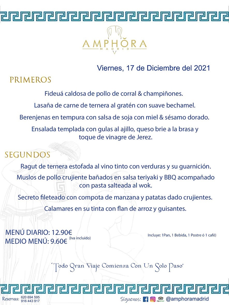 MENÚS DIARIOS MENÚS DEL DÍA MENU DEL DIA DEL VIERNES 17 DE DICIEMBRE ALCORCÓN RESTAURANTE AMPHORA TERRAZA ALCORCÓN MADRID Av. Leganés, 54 28923 · Alcorcón · Madrid · España 91 644 39 17 620 694 595 https://youtu.be/HeULHal1yEY (Vea aquí nuestras instalaciones) https://www.amphoramadrid.com RESTAURANTE AMPHORA TERRAZA ALCORCÓN. MENUS FIN DE SEMANA ALCORCÓN, MENÚS DIARIOS ECONÓMICOS EN ALCORCÓN, MEJORES RESTAURANTES EN ALCORCÓN, TERRAZAS ALCORCON, COMER Y CENAR EN TERRAZA EN ALCORCÓN, RESTAURANTES CON TERRAZA, MEJORES TERRAZAS ALCORCÓN, COMER EN ALCORCON, RESTAURANTES GOURMET ALCORCÓN, MENUS FIN DE SEMANA ECONOMICOS ALCORCON, COMER AL AIRE LIBRE, MENUS ECONOMICOS ALCORCON, UNO DE LOS MEJORES RESTAURANTES DE ALCORCÓN Y ZONA SUR DE MADRID EN CALIDAD PRECIO. RESTAURANTE AMPHORA TERRAZA, ES UN ESPACIO GOURMET DONDE PODRÁ DEGUSTAR DEL MEJOR PRODUCTO CON UNA ELABORACIÓN CUIDADA Y CREATIVA. ADEMÁS, PODRÁ DISFRUTAR DE TODO TIPO DE BEBIDAS PREMIUM PREPARADAS POR NUESTRO BARTENDER, VERMUTS DELICIOSOS Y CERVEZAS DE CALIDAD, YA SEA EN EN EL INTERIOR DE NUESTRO RESTAURANTE O EN NUESTRA MARAVILLOSA TERRAZA. SOMOS POSIBLEMENTE UNO DE LOS MEJORES RESTAURANTES DE LA ZONA SUR EN RELACIÓN CALIDAD, PRECIO Y DECORACIÓN. #AMPHORAMADRID #TERRAZASALCORCÓN #MENUDELDIA #COMERENTERRAZA #MADRID #ALCORCÓN #TERRAZA #MENÚSDELDÍAALCORCÓN #MENÚDELDÍARESTAURANTES #COMERENALCORCÓN #MEJORESRESTAURANTESALCORCÓN #MENÚSECONÓMICOS #RESTAURANTESRECOMENDABLES #RESTAURANTESGOURMET #MENÚSECONÓMICOSALCORCÓN #COMERALAIRELIBRE #COMIDASCENASTERRAZASALCORCON #MENÚSDIARIOSALCORCÓN #MENÚDELDÍAHOY #CENARENTERRAZA #TERRAZASCONENCANTO #RESTAURANTESCONTERRAZA #CENARENALCORCÓN #MEJORESRESTAURANTES #RESTAURANTESCOPASALCORCÓN #COPASPREMIUMALCORCÓN #VERMUTALCORCÓN #GASTROBARALCORCÓN #CARNEBUEYALCORCONPARRILLABRASA #MENUECONÓMICO #GASTROBAR #MEJORTERRAZADEALCORCÓN #MENÚSVIERNESALCORCÓN #MENÚSABADOALCORCÓN #MENÚSDOMINGOALCORCÓN #MENÚSLUNESALCORCÓN #MENÚSMARTESALCORCÓN #MENÚSMIÉRCOLESALCORCÓN #MENÚSJUEVESALCORCÓN MEJOR CARNE A LA PARRILLA ALCORCÓN TOMAHAWK CARNE BUEY AUTÉNTICO ALCORCÓN RESTAURANTES PREMIUN LUJO COMIDA CREATIVA ELABORADA RESTAURANTE AMPHORA TERRAZA EN ALCORCÓN (MADRID) GASTROBAR ALCORCÓN MENÚS ECONÓMICOS DIARIOS DEL DÍA MENUS FIN DE SEMANA DE CALIDAD MEJOR MENÚ FIN DE SEMANA ALCORCÓN COMER CENAR EN TERRAZA TERRAZAS ZONA SUR COMIDAS AIRE LIBRE MEJOR CARNE PARRILLA ALCORCÓN.