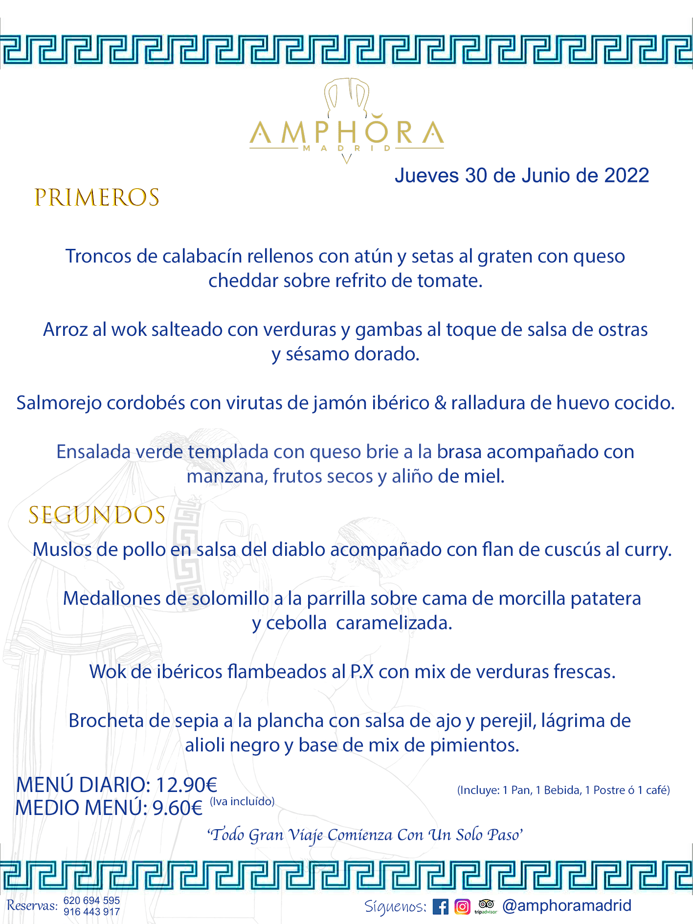 MENÚS DIARIOS MENÚS DEL DÍA MENU DEL DIA DEL JUEVES 30 DE JUNIO DE 2022 ALCORCÓN RESTAURANTE AMPHORA TERRAZA ALCORCÓN MADRID Av. Leganés, 54 28923 · Alcorcón · Madrid · España 91 644 39 17 620 694 595 https://youtu.be/HeULHal1yEY (Vea aquí nuestras instalaciones) https://www.amphoramadrid.com RESTAURANTE AMPHORA TERRAZA ALCORCÓN. MENUS FIN DE SEMANA ALCORCÓN, MENÚS DIARIOS ECONÓMICOS EN ALCORCÓN, MEJORES RESTAURANTES EN ALCORCÓN, TERRAZAS ALCORCON, COMER Y CENAR EN TERRAZA EN ALCORCÓN, RESTAURANTES CON TERRAZA, MEJORES TERRAZAS ALCORCÓN, COMER EN ALCORCON, RESTAURANTES GOURMET ALCORCÓN, MENUS FIN DE SEMANA ECONOMICOS ALCORCON, COMER AL AIRE LIBRE, MENUS ECONOMICOS ALCORCON, UNO DE LOS MEJORES RESTAURANTES DE ALCORCÓN Y ZONA SUR DE MADRID EN CALIDAD PRECIO. RESTAURANTE AMPHORA TERRAZA, ES UN ESPACIO GOURMET DONDE PODRÁ DEGUSTAR DEL MEJOR PRODUCTO CON UNA ELABORACIÓN CUIDADA Y CREATIVA. ADEMÁS, PODRÁ DISFRUTAR DE TODO TIPO DE BEBIDAS PREMIUM PREPARADAS POR NUESTRO BARTENDER, VERMUTS DELICIOSOS Y CERVEZAS DE CALIDAD, YA SEA EN EN EL INTERIOR DE NUESTRO RESTAURANTE O EN NUESTRA MARAVILLOSA TERRAZA. SOMOS POSIBLEMENTE UNO DE LOS MEJORES RESTAURANTES DE LA ZONA SUR EN RELACIÓN CALIDAD, PRECIO Y DECORACIÓN. #AMPHORAMADRID #TERRAZASALCORCÓN #MENUDELDIA #COMERENTERRAZA #MADRID #ALCORCÓN #TERRAZA #MENÚSDELDÍAALCORCÓN #MENÚDELDÍARESTAURANTES #COMERENALCORCÓN #MEJORESRESTAURANTESALCORCÓN #MENÚSECONÓMICOS #RESTAURANTESRECOMENDABLES #RESTAURANTESGOURMET #MENÚSECONÓMICOSALCORCÓN #COMERALAIRELIBRE #COMIDASCENASTERRAZASALCORCON #MENÚSDIARIOSALCORCÓN #MENÚDELDÍAHOY #CENARENTERRAZA #TERRAZASCONENCANTO #RESTAURANTESCONTERRAZA #CENARENALCORCÓN #MEJORESRESTAURANTES #RESTAURANTESCOPASALCORCÓN #COPASPREMIUMALCORCÓN #VERMUTALCORCÓN #GASTROBARALCORCÓN #CARNEBUEYALCORCONPARRILLABRASA #MENUECONÓMICO #GASTROBAR #MEJORTERRAZADEALCORCÓN #MENÚSVIERNESALCORCÓN #MENÚSABADOALCORCÓN #MENÚSDOMINGOALCORCÓN #MENÚSLUNESALCORCÓN #MENÚSMARTESALCORCÓN #MENÚSMIÉRCOLESALCORCÓN #MENÚSJUEVESALCORCÓN MEJOR CARNE A LA PARRILLA ALCORCÓN TOMAHAWK CARNE BUEY AUTÉNTICO ALCORCÓN RESTAURANTES PREMIUN LUJO COMIDA CREATIVA ELABORADA RESTAURANTE AMPHORA TERRAZA EN ALCORCÓN (MADRID) GASTROBAR ALCORCÓN MENÚS ECONÓMICOS DIARIOS DEL DÍA MENUS FIN DE SEMANA DE CALIDAD MEJOR MENÚ FIN DE SEMANA ALCORCÓN COMER CENAR EN TERRAZA TERRAZAS ZONA SUR COMIDAS AIRE LIBRE MEJOR CARNE PARRILLA ALCORCÓN.