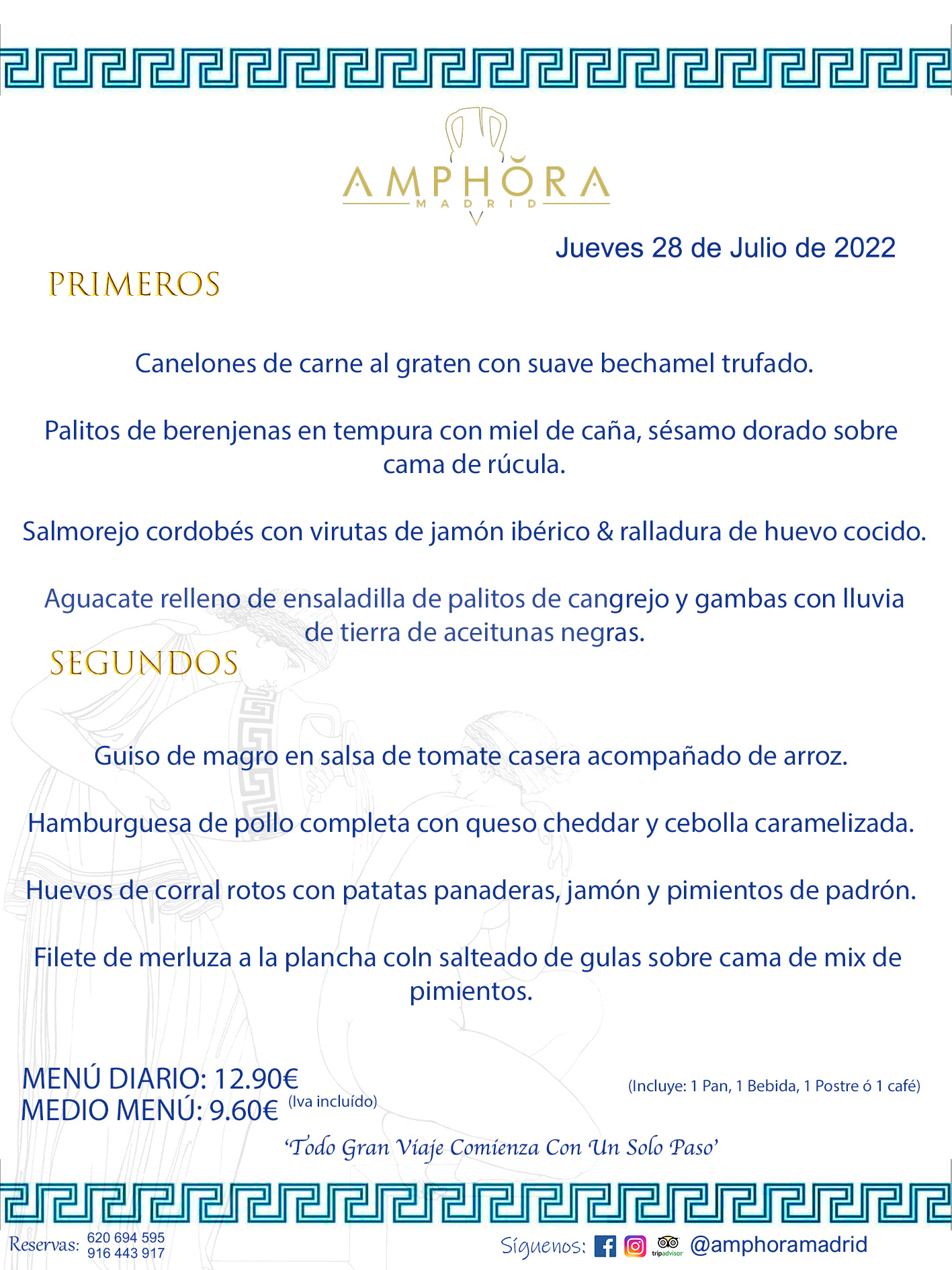 MENÚS DIARIOS MENÚS DEL DÍA MENU DEL DIA DEL JUEVES 28 DE JULIO DE 2022 ALCORCÓN RESTAURANTE AMPHORA TERRAZA ALCORCÓN MADRID Av. Leganés, 54 28923 · Alcorcón · Madrid · España 91 644 39 17 620 694 595 https://youtu.be/HeULHal1yEY (Vea aquí nuestras instalaciones) https://www.amphoramadrid.com RESTAURANTE AMPHORA TERRAZA ALCORCÓN. MENUS FIN DE SEMANA ALCORCÓN, MENÚS DIARIOS ECONÓMICOS EN ALCORCÓN, MEJORES RESTAURANTES EN ALCORCÓN, TERRAZAS ALCORCON, COMER Y CENAR EN TERRAZA EN ALCORCÓN, RESTAURANTES CON TERRAZA, MEJORES TERRAZAS ALCORCÓN, COMER EN ALCORCON, RESTAURANTES GOURMET ALCORCÓN, MENUS FIN DE SEMANA ECONOMICOS ALCORCON, COMER AL AIRE LIBRE, MENUS ECONOMICOS ALCORCON, UNO DE LOS MEJORES RESTAURANTES DE ALCORCÓN Y ZONA SUR DE MADRID EN CALIDAD PRECIO. RESTAURANTE AMPHORA TERRAZA, ES UN ESPACIO GOURMET DONDE PODRÁ DEGUSTAR DEL MEJOR PRODUCTO CON UNA ELABORACIÓN CUIDADA Y CREATIVA. ADEMÁS, PODRÁ DISFRUTAR DE TODO TIPO DE BEBIDAS PREMIUM PREPARADAS POR NUESTRO BARTENDER, VERMUTS DELICIOSOS Y CERVEZAS DE CALIDAD, YA SEA EN EN EL INTERIOR DE NUESTRO RESTAURANTE O EN NUESTRA MARAVILLOSA TERRAZA. SOMOS POSIBLEMENTE UNO DE LOS MEJORES RESTAURANTES DE LA ZONA SUR EN RELACIÓN CALIDAD, PRECIO Y DECORACIÓN. #AMPHORAMADRID #TERRAZASALCORCÓN #MENUDELDIA #COMERENTERRAZA #MADRID #ALCORCÓN #TERRAZA #MENÚSDELDÍAALCORCÓN #MENÚDELDÍARESTAURANTES #COMERENALCORCÓN #MEJORESRESTAURANTESALCORCÓN #MENÚSECONÓMICOS #RESTAURANTESRECOMENDABLES #RESTAURANTESGOURMET #MENÚSECONÓMICOSALCORCÓN #COMERALAIRELIBRE #COMIDASCENASTERRAZASALCORCON #MENÚSDIARIOSALCORCÓN #MENÚDELDÍAHOY #CENARENTERRAZA #TERRAZASCONENCANTO #RESTAURANTESCONTERRAZA #CENARENALCORCÓN #MEJORESRESTAURANTES #RESTAURANTESCOPASALCORCÓN #COPASPREMIUMALCORCÓN #VERMUTALCORCÓN #GASTROBARALCORCÓN #CARNEBUEYALCORCONPARRILLABRASA #MENUECONÓMICO #GASTROBAR #MEJORTERRAZADEALCORCÓN #MENÚSVIERNESALCORCÓN #MENÚSABADOALCORCÓN #MENÚSDOMINGOALCORCÓN #MENÚSLUNESALCORCÓN #MENÚSMARTESALCORCÓN #MENÚSMIÉRCOLESALCORCÓN #MENÚSJUEVESALCORCÓN MEJOR CARNE A LA PARRILLA ALCORCÓN TOMAHAWK CARNE BUEY AUTÉNTICO ALCORCÓN RESTAURANTES PREMIUN LUJO COMIDA CREATIVA ELABORADA RESTAURANTE AMPHORA TERRAZA EN ALCORCÓN (MADRID) GASTROBAR ALCORCÓN MENÚS ECONÓMICOS DIARIOS DEL DÍA MENUS FIN DE SEMANA DE CALIDAD MEJOR MENÚ FIN DE SEMANA ALCORCÓN COMER CENAR EN TERRAZA TERRAZAS ZONA SUR COMIDAS AIRE LIBRE MEJOR CARNE PARRILLA ALCORCÓN.