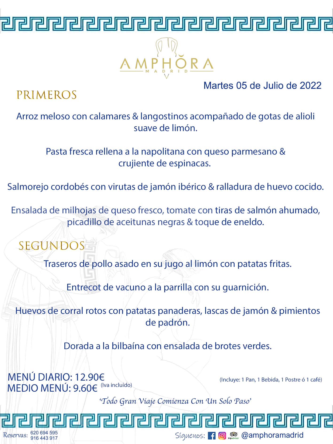 MENÚS DIARIOS MENÚS DEL DÍA MENU DEL DIA DEL MARTS 5 DE JULIO DE 2022 ALCORCÓN RESTAURANTE AMPHORA TERRAZA ALCORCÓN MADRID Av. Leganés, 54 28923 · Alcorcón · Madrid · España 91 644 39 17 620 694 595 https://youtu.be/HeULHal1yEY (Vea aquí nuestras instalaciones) https://www.amphoramadrid.com RESTAURANTE AMPHORA TERRAZA ALCORCÓN. MENUS FIN DE SEMANA ALCORCÓN, MENÚS DIARIOS ECONÓMICOS EN ALCORCÓN, MEJORES RESTAURANTES EN ALCORCÓN, TERRAZAS ALCORCON, COMER Y CENAR EN TERRAZA EN ALCORCÓN, RESTAURANTES CON TERRAZA, MEJORES TERRAZAS ALCORCÓN, COMER EN ALCORCON, RESTAURANTES GOURMET ALCORCÓN, MENUS FIN DE SEMANA ECONOMICOS ALCORCON, COMER AL AIRE LIBRE, MENUS ECONOMICOS ALCORCON, UNO DE LOS MEJORES RESTAURANTES DE ALCORCÓN Y ZONA SUR DE MADRID EN CALIDAD PRECIO. RESTAURANTE AMPHORA TERRAZA, ES UN ESPACIO GOURMET DONDE PODRÁ DEGUSTAR DEL MEJOR PRODUCTO CON UNA ELABORACIÓN CUIDADA Y CREATIVA. ADEMÁS, PODRÁ DISFRUTAR DE TODO TIPO DE BEBIDAS PREMIUM PREPARADAS POR NUESTRO BARTENDER, VERMUTS DELICIOSOS Y CERVEZAS DE CALIDAD, YA SEA EN EN EL INTERIOR DE NUESTRO RESTAURANTE O EN NUESTRA MARAVILLOSA TERRAZA. SOMOS POSIBLEMENTE UNO DE LOS MEJORES RESTAURANTES DE LA ZONA SUR EN RELACIÓN CALIDAD, PRECIO Y DECORACIÓN. #AMPHORAMADRID #TERRAZASALCORCÓN #MENUDELDIA #COMERENTERRAZA #MADRID #ALCORCÓN #TERRAZA #MENÚSDELDÍAALCORCÓN #MENÚDELDÍARESTAURANTES #COMERENALCORCÓN #MEJORESRESTAURANTESALCORCÓN #MENÚSECONÓMICOS #RESTAURANTESRECOMENDABLES #RESTAURANTESGOURMET #MENÚSECONÓMICOSALCORCÓN #COMERALAIRELIBRE #COMIDASCENASTERRAZASALCORCON #MENÚSDIARIOSALCORCÓN #MENÚDELDÍAHOY #CENARENTERRAZA #TERRAZASCONENCANTO #RESTAURANTESCONTERRAZA #CENARENALCORCÓN #MEJORESRESTAURANTES #RESTAURANTESCOPASALCORCÓN #COPASPREMIUMALCORCÓN #VERMUTALCORCÓN #GASTROBARALCORCÓN #CARNEBUEYALCORCONPARRILLABRASA #MENUECONÓMICO #GASTROBAR #MEJORTERRAZADEALCORCÓN #MENÚSVIERNESALCORCÓN #MENÚSABADOALCORCÓN #MENÚSDOMINGOALCORCÓN #MENÚSLUNESALCORCÓN #MENÚSMARTESALCORCÓN #MENÚSMIÉRCOLESALCORCÓN #MENÚSJUEVESALCORCÓN MEJOR CARNE A LA PARRILLA ALCORCÓN TOMAHAWK CARNE BUEY AUTÉNTICO ALCORCÓN RESTAURANTES PREMIUN LUJO COMIDA CREATIVA ELABORADA RESTAURANTE AMPHORA TERRAZA EN ALCORCÓN (MADRID) GASTROBAR ALCORCÓN MENÚS ECONÓMICOS DIARIOS DEL DÍA MENUS FIN DE SEMANA DE CALIDAD MEJOR MENÚ FIN DE SEMANA ALCORCÓN COMER CENAR EN TERRAZA TERRAZAS ZONA SUR COMIDAS AIRE LIBRE MEJOR CARNE PARRILLA ALCORCÓN.