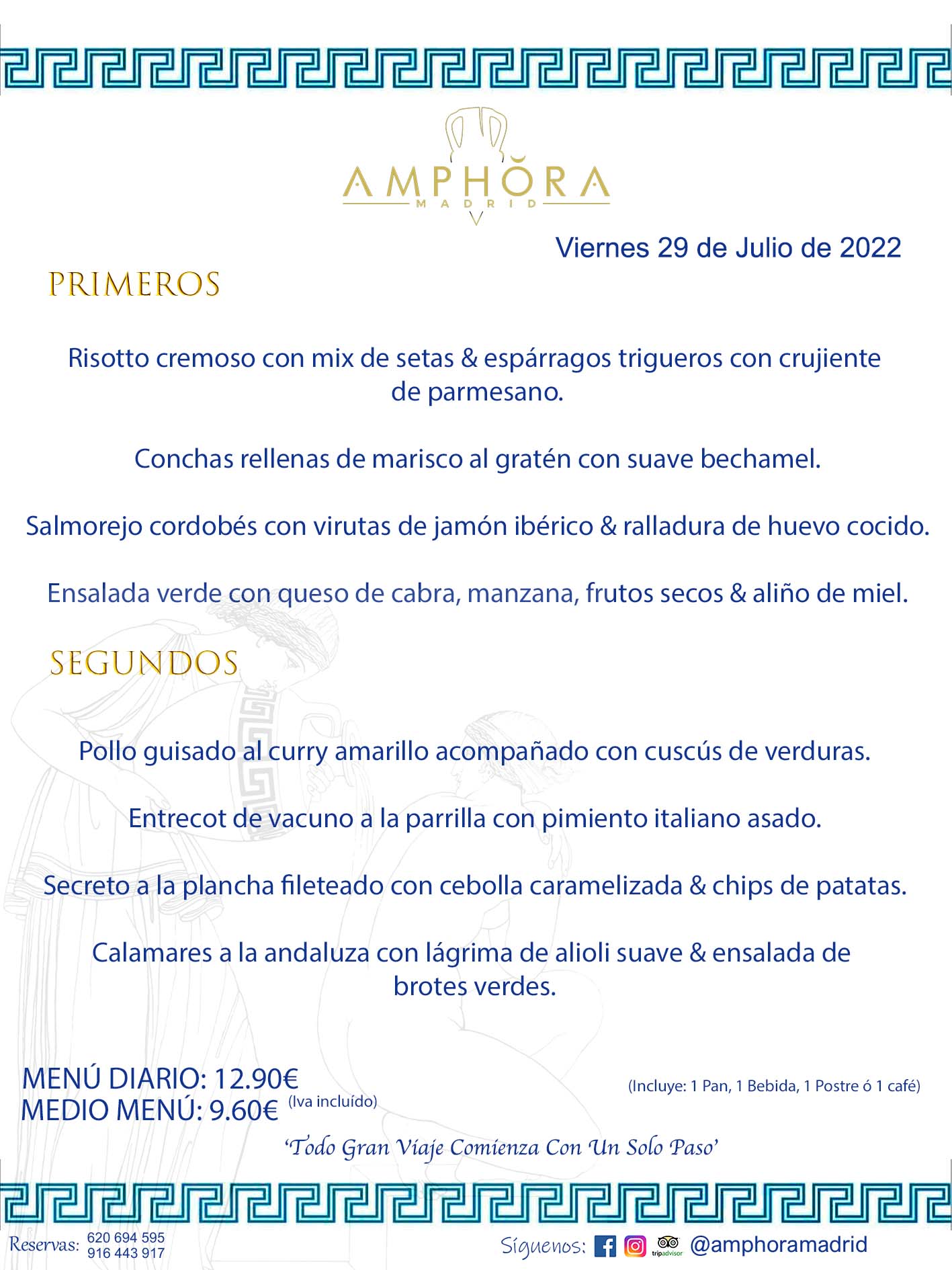 MENÚS DIARIOS MENÚS DEL DÍA MENU DEL DIA DEL VIERNES 29 DE JULIO DE 2022 ALCORCÓN RESTAURANTE AMPHORA TERRAZA ALCORCÓN MADRID Av. Leganés, 54 28923 · Alcorcón · Madrid · España 91 644 39 17 620 694 595 https://youtu.be/HeULHal1yEY (Vea aquí nuestras instalaciones) https://www.amphoramadrid.com RESTAURANTE AMPHORA TERRAZA ALCORCÓN. MENUS FIN DE SEMANA ALCORCÓN, MENÚS DIARIOS ECONÓMICOS EN ALCORCÓN, MEJORES RESTAURANTES EN ALCORCÓN, TERRAZAS ALCORCON, COMER Y CENAR EN TERRAZA EN ALCORCÓN, RESTAURANTES CON TERRAZA, MEJORES TERRAZAS ALCORCÓN, COMER EN ALCORCON, RESTAURANTES GOURMET ALCORCÓN, MENUS FIN DE SEMANA ECONOMICOS ALCORCON, COMER AL AIRE LIBRE, MENUS ECONOMICOS ALCORCON, UNO DE LOS MEJORES RESTAURANTES DE ALCORCÓN Y ZONA SUR DE MADRID EN CALIDAD PRECIO. RESTAURANTE AMPHORA TERRAZA, ES UN ESPACIO GOURMET DONDE PODRÁ DEGUSTAR DEL MEJOR PRODUCTO CON UNA ELABORACIÓN CUIDADA Y CREATIVA. ADEMÁS, PODRÁ DISFRUTAR DE TODO TIPO DE BEBIDAS PREMIUM PREPARADAS POR NUESTRO BARTENDER, VERMUTS DELICIOSOS Y CERVEZAS DE CALIDAD, YA SEA EN EN EL INTERIOR DE NUESTRO RESTAURANTE O EN NUESTRA MARAVILLOSA TERRAZA. SOMOS POSIBLEMENTE UNO DE LOS MEJORES RESTAURANTES DE LA ZONA SUR EN RELACIÓN CALIDAD, PRECIO Y DECORACIÓN. #AMPHORAMADRID #TERRAZASALCORCÓN #MENUDELDIA #COMERENTERRAZA #MADRID #ALCORCÓN #TERRAZA #MENÚSDELDÍAALCORCÓN #MENÚDELDÍARESTAURANTES #COMERENALCORCÓN #MEJORESRESTAURANTESALCORCÓN #MENÚSECONÓMICOS #RESTAURANTESRECOMENDABLES #RESTAURANTESGOURMET #MENÚSECONÓMICOSALCORCÓN #COMERALAIRELIBRE #COMIDASCENASTERRAZASALCORCON #MENÚSDIARIOSALCORCÓN #MENÚDELDÍAHOY #CENARENTERRAZA #TERRAZASCONENCANTO #RESTAURANTESCONTERRAZA #CENARENALCORCÓN #MEJORESRESTAURANTES #RESTAURANTESCOPASALCORCÓN #COPASPREMIUMALCORCÓN #VERMUTALCORCÓN #GASTROBARALCORCÓN #CARNEBUEYALCORCONPARRILLABRASA #MENUECONÓMICO #GASTROBAR #MEJORTERRAZADEALCORCÓN #MENÚSVIERNESALCORCÓN #MENÚSABADOALCORCÓN #MENÚSDOMINGOALCORCÓN #MENÚSLUNESALCORCÓN #MENÚSMARTESALCORCÓN #MENÚSMIÉRCOLESALCORCÓN #MENÚSJUEVESALCORCÓN MEJOR CARNE A LA PARRILLA ALCORCÓN TOMAHAWK CARNE BUEY AUTÉNTICO ALCORCÓN RESTAURANTES PREMIUN LUJO COMIDA CREATIVA ELABORADA RESTAURANTE AMPHORA TERRAZA EN ALCORCÓN (MADRID) GASTROBAR ALCORCÓN MENÚS ECONÓMICOS DIARIOS DEL DÍA MENUS FIN DE SEMANA DE CALIDAD MEJOR MENÚ FIN DE SEMANA ALCORCÓN COMER CENAR EN TERRAZA TERRAZAS ZONA SUR COMIDAS AIRE LIBRE MEJOR CARNE PARRILLA ALCORCÓN.