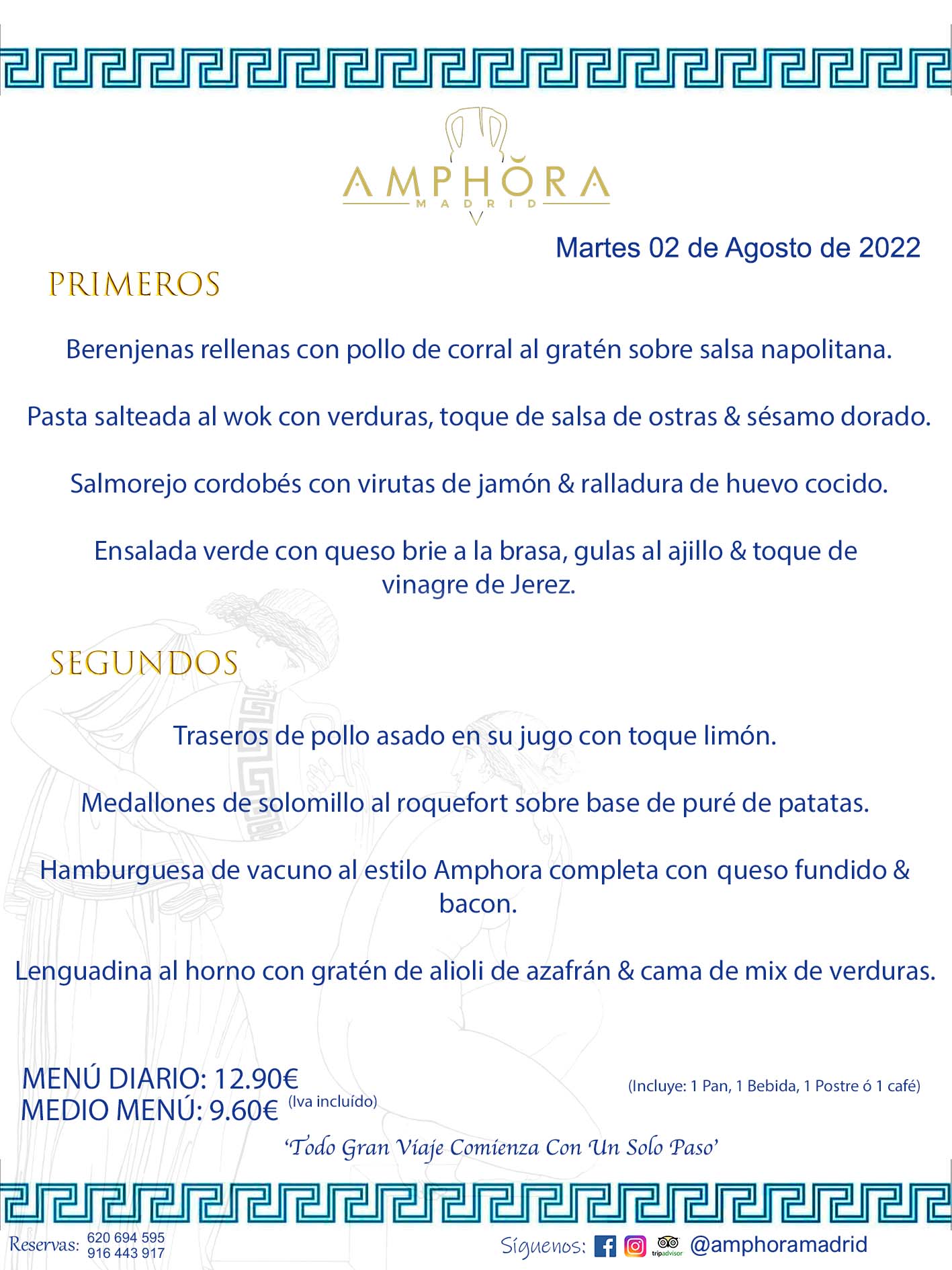 MENÚS DIARIOS MENÚS DEL DÍA MENU DEL DIA DEL MARTES 2 DE AGOSTO DE 2022 ALCORCÓN RESTAURANTE AMPHORA TERRAZA ALCORCÓN MADRID Av. Leganés, 54 28923 · Alcorcón · Madrid · España 91 644 39 17 620 694 595 https://youtu.be/HeULHal1yEY (Vea aquí nuestras instalaciones) https://www.amphoramadrid.com RESTAURANTE AMPHORA TERRAZA ALCORCÓN. MENUS FIN DE SEMANA ALCORCÓN, MENÚS DIARIOS ECONÓMICOS EN ALCORCÓN, MEJORES RESTAURANTES EN ALCORCÓN, TERRAZAS ALCORCON, COMER Y CENAR EN TERRAZA EN ALCORCÓN, RESTAURANTES CON TERRAZA, MEJORES TERRAZAS ALCORCÓN, COMER EN ALCORCON, RESTAURANTES GOURMET ALCORCÓN, MENUS FIN DE SEMANA ECONOMICOS ALCORCON, COMER AL AIRE LIBRE, MENUS ECONOMICOS ALCORCON, UNO DE LOS MEJORES RESTAURANTES DE ALCORCÓN Y ZONA SUR DE MADRID EN CALIDAD PRECIO. RESTAURANTE AMPHORA TERRAZA, ES UN ESPACIO GOURMET DONDE PODRÁ DEGUSTAR DEL MEJOR PRODUCTO CON UNA ELABORACIÓN CUIDADA Y CREATIVA. ADEMÁS, PODRÁ DISFRUTAR DE TODO TIPO DE BEBIDAS PREMIUM PREPARADAS POR NUESTRO BARTENDER, VERMUTS DELICIOSOS Y CERVEZAS DE CALIDAD, YA SEA EN EN EL INTERIOR DE NUESTRO RESTAURANTE O EN NUESTRA MARAVILLOSA TERRAZA. SOMOS POSIBLEMENTE UNO DE LOS MEJORES RESTAURANTES DE LA ZONA SUR EN RELACIÓN CALIDAD, PRECIO Y DECORACIÓN. #AMPHORAMADRID #TERRAZASALCORCÓN #MENUDELDIA #COMERENTERRAZA #MADRID #ALCORCÓN #TERRAZA #MENÚSDELDÍAALCORCÓN #MENÚDELDÍARESTAURANTES #COMERENALCORCÓN #MEJORESRESTAURANTESALCORCÓN #MENÚSECONÓMICOS #RESTAURANTESRECOMENDABLES #RESTAURANTESGOURMET #MENÚSECONÓMICOSALCORCÓN #COMERALAIRELIBRE #COMIDASCENASTERRAZASALCORCON #MENÚSDIARIOSALCORCÓN #MENÚDELDÍAHOY #CENARENTERRAZA #TERRAZASCONENCANTO #RESTAURANTESCONTERRAZA #CENARENALCORCÓN #MEJORESRESTAURANTES #RESTAURANTESCOPASALCORCÓN #COPASPREMIUMALCORCÓN #VERMUTALCORCÓN #GASTROBARALCORCÓN #CARNEBUEYALCORCONPARRILLABRASA #MENUECONÓMICO #GASTROBAR #MEJORTERRAZADEALCORCÓN #MENÚSVIERNESALCORCÓN #MENÚSABADOALCORCÓN #MENÚSDOMINGOALCORCÓN #MENÚSLUNESALCORCÓN #MENÚSMARTESALCORCÓN #MENÚSMIÉRCOLESALCORCÓN #MENÚSJUEVESALCORCÓN MEJOR CARNE A LA PARRILLA ALCORCÓN TOMAHAWK CARNE BUEY AUTÉNTICO ALCORCÓN RESTAURANTES PREMIUN LUJO COMIDA CREATIVA ELABORADA RESTAURANTE AMPHORA TERRAZA EN ALCORCÓN (MADRID) GASTROBAR ALCORCÓN MENÚS ECONÓMICOS DIARIOS DEL DÍA MENUS FIN DE SEMANA DE CALIDAD MEJOR MENÚ FIN DE SEMANA ALCORCÓN COMER CENAR EN TERRAZA TERRAZAS ZONA SUR COMIDAS AIRE LIBRE MEJOR CARNE PARRILLA ALCORCÓN.