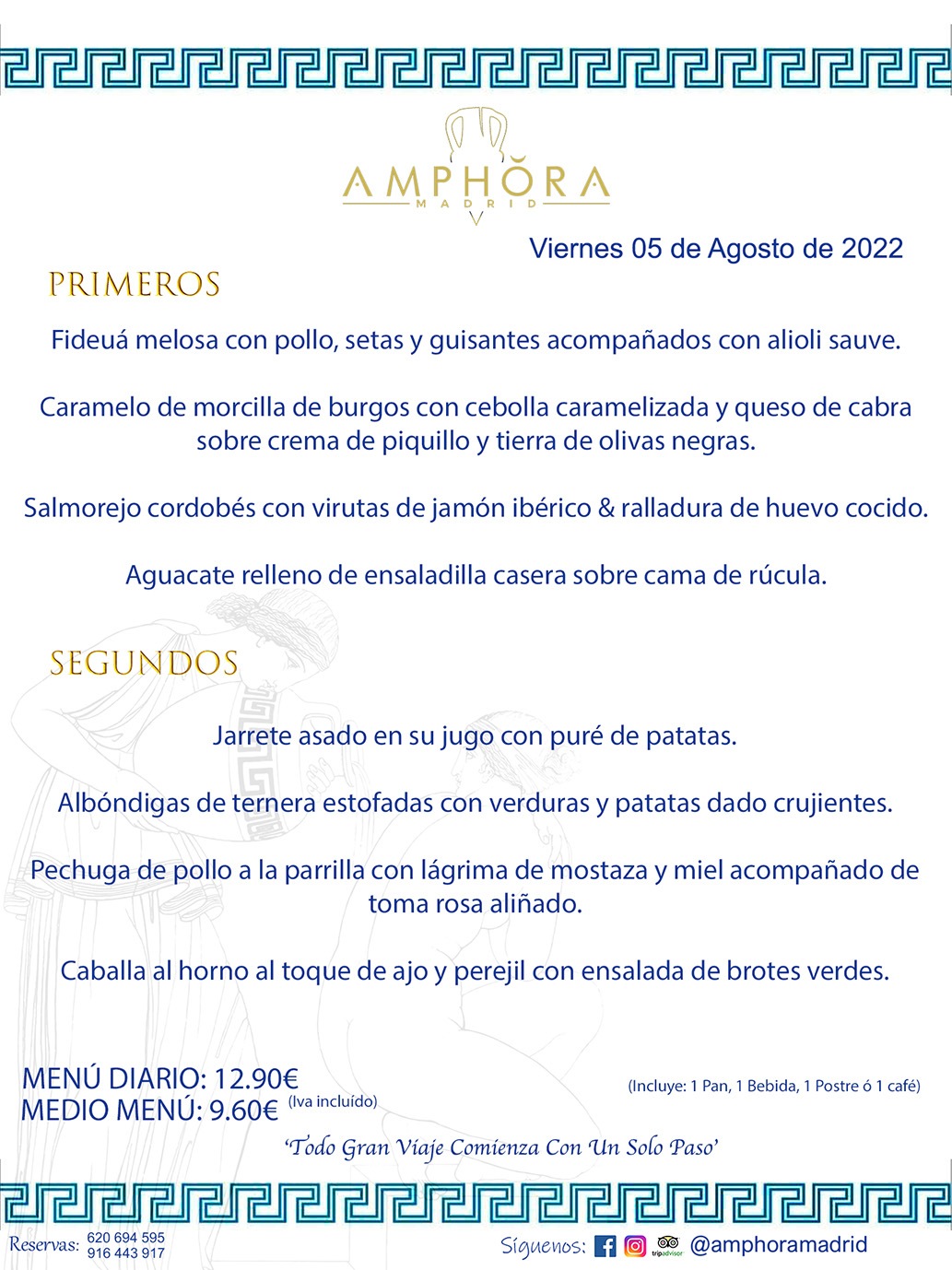 MENÚS DIARIOS MENÚS DEL DÍA. MENU DEL DIA DEL VIERNES 5 DE AGOSTO DE 2022 ALCORCÓN RESTAURANTE AMPHORA TERRAZA ALCORCÓN MADRID Av. Leganés, 54 28923 · Alcorcón · Madrid · España 91 644 39 17 620 694 595 https://youtu.be/HeULHal1yEY (Vea aquí nuestras instalaciones) https://www.amphoramadrid.com RESTAURANTE AMPHORA TERRAZA ALCORCÓN. MENUS FIN DE SEMANA ALCORCÓN, MENÚS DIARIOS ECONÓMICOS EN ALCORCÓN, MEJORES RESTAURANTES EN ALCORCÓN, TERRAZAS ALCORCON, COMER Y CENAR EN TERRAZA EN ALCORCÓN, RESTAURANTES CON TERRAZA, MEJORES TERRAZAS ALCORCÓN, COMER EN ALCORCON, RESTAURANTES GOURMET ALCORCÓN, MENUS FIN DE SEMANA ECONOMICOS ALCORCON, COMER AL AIRE LIBRE, MENUS ECONOMICOS ALCORCON, UNO DE LOS MEJORES RESTAURANTES DE ALCORCÓN Y ZONA SUR DE MADRID EN CALIDAD PRECIO. RESTAURANTE AMPHORA TERRAZA, ES UN ESPACIO GOURMET DONDE PODRÁ DEGUSTAR DEL MEJOR PRODUCTO CON UNA ELABORACIÓN CUIDADA Y CREATIVA. ADEMÁS, PODRÁ DISFRUTAR DE TODO TIPO DE BEBIDAS PREMIUM PREPARADAS POR NUESTRO BARTENDER, VERMUTS DELICIOSOS Y CERVEZAS DE CALIDAD, YA SEA EN EN EL INTERIOR DE NUESTRO RESTAURANTE O EN NUESTRA MARAVILLOSA TERRAZA. SOMOS POSIBLEMENTE UNO DE LOS MEJORES RESTAURANTES DE LA ZONA SUR EN RELACIÓN CALIDAD, PRECIO Y DECORACIÓN. #AMPHORAMADRID #TERRAZASALCORCÓN #MENUDELDIA #COMERENTERRAZA #MADRID #ALCORCÓN #TERRAZA #MENÚSDELDÍAALCORCÓN #MENÚDELDÍARESTAURANTES #COMERENALCORCÓN #MEJORESRESTAURANTESALCORCÓN #MENÚSECONÓMICOS #RESTAURANTESRECOMENDABLES #RESTAURANTESGOURMET #MENÚSECONÓMICOSALCORCÓN #COMERALAIRELIBRE #COMIDASCENASTERRAZASALCORCON #MENÚSDIARIOSALCORCÓN #MENÚDELDÍAHOY #CENARENTERRAZA #TERRAZASCONENCANTO #RESTAURANTESCONTERRAZA #CENARENALCORCÓN #MEJORESRESTAURANTES #RESTAURANTESCOPASALCORCÓN #COPASPREMIUMALCORCÓN #VERMUTALCORCÓN #GASTROBARALCORCÓN #CARNEBUEYALCORCONPARRILLABRASA #MENUECONÓMICO #GASTROBAR #MEJORTERRAZADEALCORCÓN #MENÚSVIERNESALCORCÓN #MENÚSABADOALCORCÓN #MENÚSDOMINGOALCORCÓN #MENÚSLUNESALCORCÓN #MENÚSMARTESALCORCÓN #MENÚSMIÉRCOLESALCORCÓN #MENÚSJUEVESALCORCÓN MEJOR CARNE A LA PARRILLA ALCORCÓN TOMAHAWK CARNE BUEY AUTÉNTICO ALCORCÓN RESTAURANTES PREMIUN LUJO COMIDA CREATIVA ELABORADA RESTAURANTE AMPHORA TERRAZA EN ALCORCÓN (MADRID) GASTROBAR ALCORCÓN MENÚS ECONÓMICOS DIARIOS DEL DÍA MENUS FIN DE SEMANA DE CALIDAD MEJOR MENÚ FIN DE SEMANA ALCORCÓN COMER CENAR EN TERRAZA TERRAZAS ZONA SUR COMIDAS AIRE LIBRE MEJOR CARNE PARRILLA ALCORCÓN.