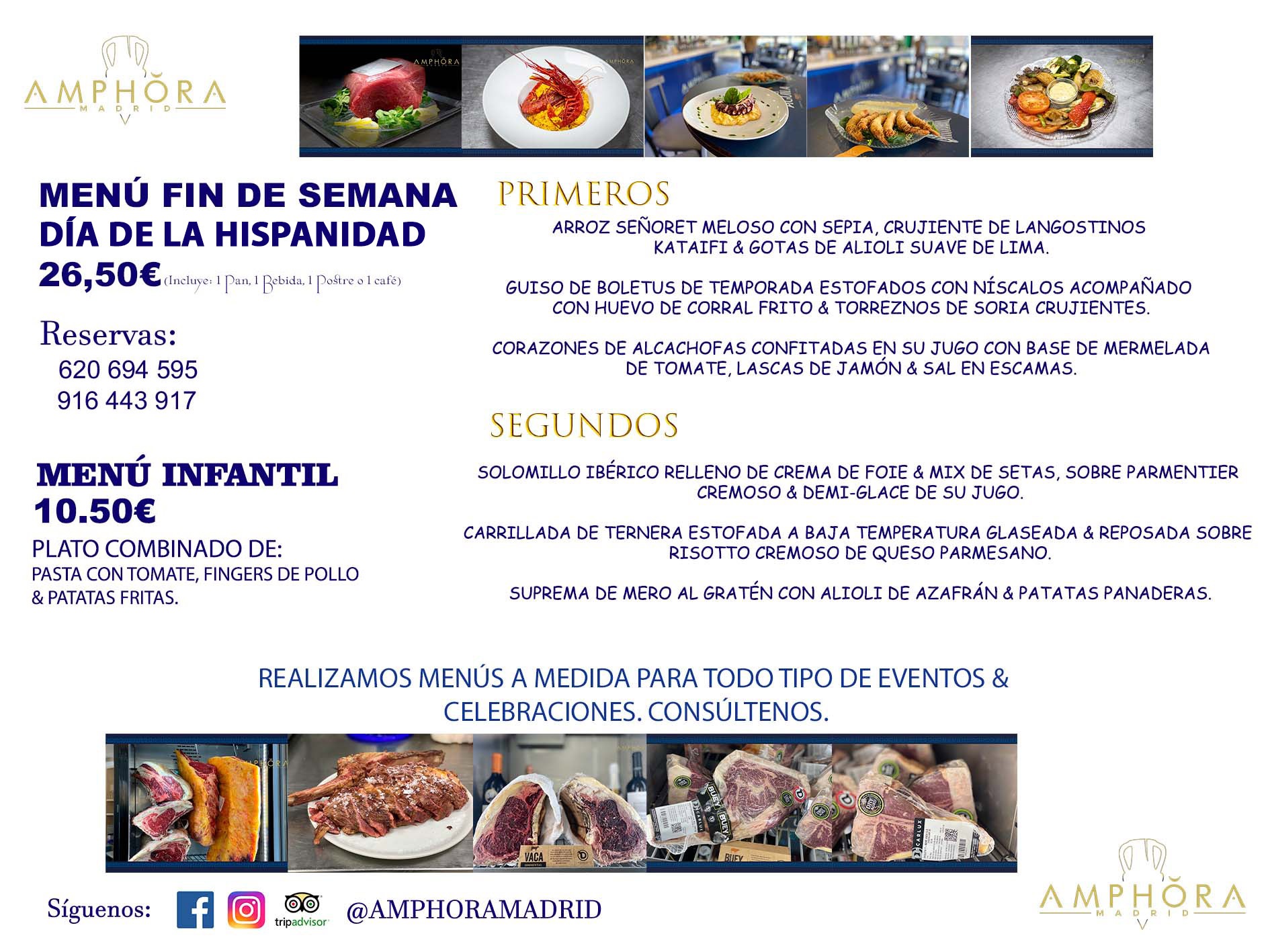 MENÚS DIARIOS MENÚS DEL DÍA DE LA HISPANIDAD 2022. MENU DEL DIA DE LA FIESTA NACIONAL DE ESPAÑA DEL MIÉRCOLES 12 DE OCTUBRE DE 2022 ALCORCÓN RESTAURANTE AMPHORA TERRAZA ALCORCÓN MADRID Av. Leganés, 54 28923 · Alcorcón · Madrid · España 91 644 39 17 620 694 595 https://youtu.be/HeULHal1yEY (Vea aquí nuestras instalaciones) https://www.amphoramadrid.com RESTAURANTE AMPHORA TERRAZA ALCORCÓN. MENUS FIN DE SEMANA ALCORCÓN, MENÚS DIARIOS ECONÓMICOS EN ALCORCÓN, MEJORES RESTAURANTES EN ALCORCÓN, TERRAZAS ALCORCON, COMER Y CENAR EN TERRAZA EN ALCORCÓN, RESTAURANTES CON TERRAZA, MEJORES TERRAZAS ALCORCÓN, COMER EN ALCORCON, RESTAURANTES GOURMET ALCORCÓN, MENUS FIN DE SEMANA ECONOMICOS ALCORCON, COMER AL AIRE LIBRE, MENUS ECONOMICOS ALCORCON, UNO DE LOS MEJORES RESTAURANTES DE ALCORCÓN Y ZONA SUR DE MADRID EN CALIDAD PRECIO. RESTAURANTE AMPHORA TERRAZA, ES UN ESPACIO GOURMET DONDE PODRÁ DEGUSTAR DEL MEJOR PRODUCTO CON UNA ELABORACIÓN CUIDADA Y CREATIVA. ADEMÁS, PODRÁ DISFRUTAR DE TODO TIPO DE BEBIDAS PREMIUM PREPARADAS POR NUESTRO BARTENDER, VERMUTS DELICIOSOS Y CERVEZAS DE CALIDAD, YA SEA EN EN EL INTERIOR DE NUESTRO RESTAURANTE O EN NUESTRA MARAVILLOSA TERRAZA. SOMOS POSIBLEMENTE UNO DE LOS MEJORES RESTAURANTES DE LA ZONA SUR EN RELACIÓN CALIDAD, PRECIO Y DECORACIÓN. #AMPHORAMADRID #TERRAZASALCORCÓN #MENUDELDIA #COMERENTERRAZA #MADRID #ALCORCÓN #TERRAZA #MENÚSDELDÍAALCORCÓN #MENÚDELDÍARESTAURANTES #COMERENALCORCÓN #MEJORESRESTAURANTESALCORCÓN #MENÚSECONÓMICOS #RESTAURANTESRECOMENDABLES #RESTAURANTESGOURMET #MENÚSECONÓMICOSALCORCÓN #COMERALAIRELIBRE #COMIDASCENASTERRAZASALCORCON #MENÚSDIARIOSALCORCÓN #MENÚDELDÍAHOY #CENARENTERRAZA #TERRAZASCONENCANTO #RESTAURANTESCONTERRAZA #CENARENALCORCÓN #MEJORESRESTAURANTES #RESTAURANTESCOPASALCORCÓN #COPASPREMIUMALCORCÓN #VERMUTALCORCÓN #GASTROBARALCORCÓN #CARNEBUEYALCORCONPARRILLABRASA #MENUECONÓMICO #GASTROBAR #MEJORTERRAZADEALCORCÓN #MENÚSVIERNESALCORCÓN #MENÚSABADOALCORCÓN #MENÚSDOMINGOALCORCÓN #MENÚSLUNESALCORCÓN #MENÚSMARTESALCORCÓN #MENÚSMIÉRCOLESALCORCÓN #MENÚSJUEVESALCORCÓN MEJOR CARNE A LA PARRILLA ALCORCÓN TOMAHAWK CARNE BUEY AUTÉNTICO ALCORCÓN RESTAURANTES PREMIUN LUJO COMIDA CREATIVA ELABORADA RESTAURANTE AMPHORA TERRAZA EN ALCORCÓN (MADRID) GASTROBAR ALCORCÓN MENÚS ECONÓMICOS DIARIOS DEL DÍA MENUS FIN DE SEMANA DE CALIDAD MEJOR MENÚ FIN DE SEMANA ALCORCÓN COMER CENAR EN TERRAZA TERRAZAS ZONA SUR COMIDAS AIRE LIBRE MEJOR CARNE PARRILLA ALCORCÓN. RESTAURANTES EVENTOS BODAS BAUTIZOS CUMPLEAÑOS COMUNIONES MENUS ESPECIALES GRUPOS EVENTOS ALCORCÓN MADRID SALONES CELEBRACIONES COMIDAS CENAS EMPRESAS ALCORCON