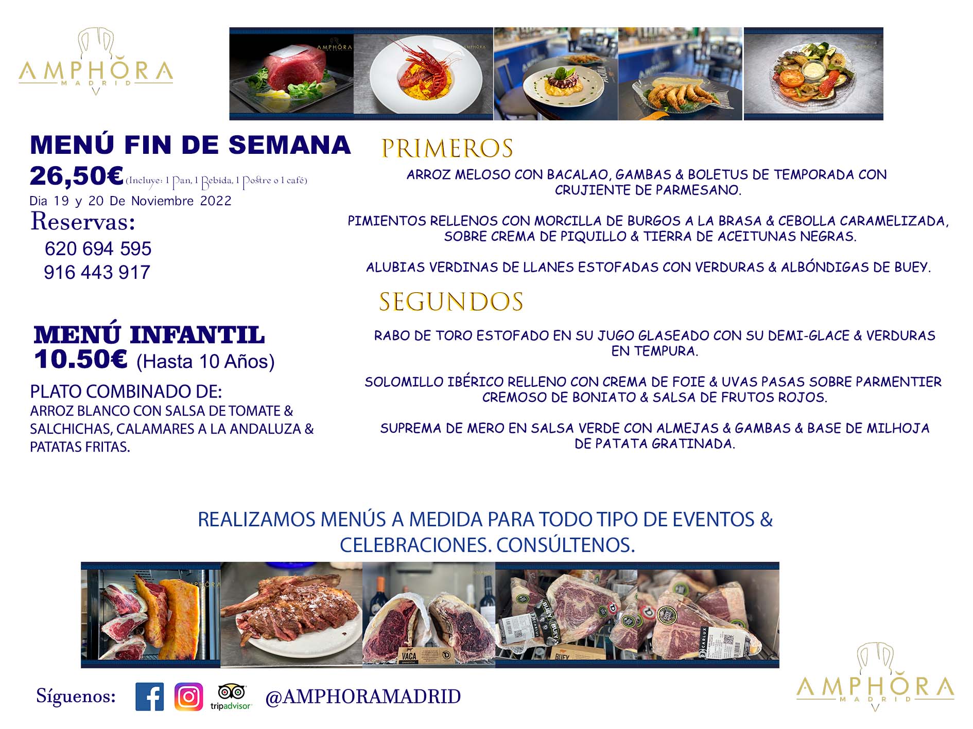 MENÚS FIN DE SEMANA ECONOMICOS DIARIOS MENÚ DEL DÍA SÁBADO 19 Y DOMINGO 20 DE NOVIEMBRE DE 2022 ALCORCÓN RESTAURANTE AMPHORA TERRAZA ALCORCÓN MADRID Av. Leganés, 54 28923 · Alcorcón · Madrid · España 91 644 39 17 620 694 595 https://youtu.be/HeULHal1yEY (Vea aquí nuestras instalaciones) https://www.amphoramadrid.com RESTAURANTE AMPHORA TERRAZA ALCORCÓN. MENUS FIN DE SEMANA ALCORCÓN, MENÚS DIARIOS ECONÓMICOS EN ALCORCÓN, MEJORES RESTAURANTES EN ALCORCÓN, TERRAZAS ALCORCON, COMER Y CENAR EN TERRAZA EN ALCORCÓN, RESTAURANTES CON TERRAZA, MEJORES TERRAZAS ALCORCÓN, COMER EN ALCORCON, RESTAURANTES GOURMET ALCORCÓN, MENUS FIN DE SEMANA ECONOMICOS ALCORCON, COMER AL AIRE LIBRE, MENUS ECONOMICOS ALCORCON, UNO DE LOS MEJORES RESTAURANTES DE ALCORCÓN Y ZONA SUR DE MADRID EN CALIDAD PRECIO. RESTAURANTE AMPHORA TERRAZA, ES UN ESPACIO GOURMET DONDE PODRÁ DEGUSTAR DEL MEJOR PRODUCTO CON UNA ELABORACIÓN CUIDADA Y CREATIVA. ADEMÁS, PODRÁ DISFRUTAR DE TODO TIPO DE BEBIDAS PREMIUM PREPARADAS POR NUESTRO BARTENDER, VERMUTS DELICIOSOS Y CERVEZAS DE CALIDAD, YA SEA EN EN EL INTERIOR DE NUESTRO RESTAURANTE O EN NUESTRA MARAVILLOSA TERRAZA. SOMOS POSIBLEMENTE UNO DE LOS MEJORES RESTAURANTES DE LA ZONA SUR EN RELACIÓN CALIDAD, PRECIO Y DECORACIÓN. #AMPHORAMADRID #TERRAZASALCORCÓN #MENUDELDIA #COMERENTERRAZA #MADRID #ALCORCÓN #TERRAZA #MENÚSDELDÍAALCORCÓN #MENÚDELDÍARESTAURANTES #COMERENALCORCÓN #MEJORESRESTAURANTESALCORCÓN #MENÚSECONÓMICOS #RESTAURANTESRECOMENDABLES #RESTAURANTESGOURMET #MENÚSECONÓMICOSALCORCÓN #COMERALAIRELIBRE #COMIDASCENASTERRAZASALCORCON #MENÚSDIARIOSALCORCÓN #MENÚDELDÍAHOY #CENARENTERRAZA #TERRAZASCONENCANTO #RESTAURANTESCONTERRAZA #CENARENALCORCÓN #MEJORESRESTAURANTES #RESTAURANTESCOPASALCORCÓN #COPASPREMIUMALCORCÓN #VERMUTALCORCÓN #GASTROBARALCORCÓN #CARNEBUEYALCORCONPARRILLABRASA #MENUECONÓMICO #GASTROBAR #MEJORTERRAZADEALCORCÓN #MENÚSVIERNESALCORCÓN #MENÚSABADOALCORCÓN #MENÚSDOMINGOALCORCÓN #MENÚSLUNESALCORCÓN #MENÚSMARTESALCORCÓN #MENÚSMIÉRCOLESALCORCÓN #MENÚSJUEVESALCORCÓN MEJOR CARNE A LA PARRILLA ALCORCÓN TOMAHAWK CARNE BUEY AUTÉNTICO ALCORCÓN RESTAURANTES PREMIUN LUJO COMIDA CREATIVA ELABORADA RESTAURANTE AMPHORA TERRAZA EN ALCORCÓN (MADRID) GASTROBAR ALCORCÓN MENÚS ECONÓMICOS DIARIOS DEL DÍA MENUS FIN DE SEMANA DE CALIDAD MEJOR MENÚ FIN DE SEMANA ALCORCÓN COMER CENAR EN TERRAZA TERRAZAS ZONA SUR COMIDAS AIRE LIBRE MEJOR CARNE PARRILLA ALCORCÓN. RESTAURANTES ALCORCÓN CELEBRACIONES EVENTOS CUMPLEAÑOS BODAS COMUNIONES BAUTIZOS, MENÚS ESPECIALES A MEDIDA PARA REUNIONES FAMILIARES EVENTOS CELEBRACIONES BODAS COMUNIONES BAUTIZOS EN ALCORCÓN, RESTAURANTES SALONES GRUPOS COMIDAS CENAS EN ALCORCÓN, RESTAURANTES COMIDAS CENAS EMPRESA ALCORCÓN MADRID, MEJORES TERRAZAS ALCORCÓN, MEJOR TERRAZA ALCORCÓN, RESTAURANTES SECRETOS CON ENCANTO EN MADRID, RESTAURANTES MENUS GRUPOS ESPECIALES COMIDAS CENAS EMPRESAS NAVIDADES ALCORCÓN.