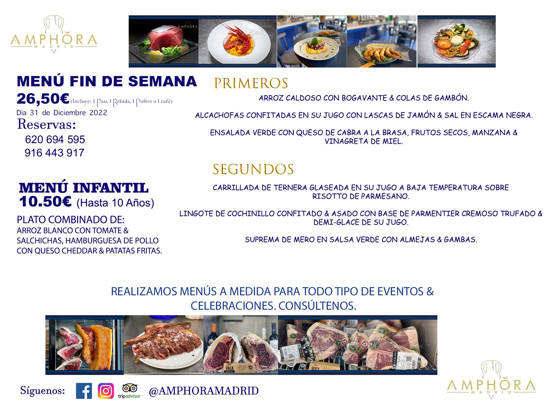 MENÚS FIN DE SEMANA SÁBADO 31 DE DICIEMBRE COMIDA NOCHEVIEJA RESTAURANTE AMPHORA TERRAZA EN ALCORCÓN (DISPONEMOS DE UNA GRAN TERRAZA) Av. Leganés, 54 28923 · Alcorcón · Madrid · España. 91 644 39 17 620 694 595 También realizamos menús especiales a medida personalizados a grupos para todo tipo de eventos, como celebraciones, comidas o cenas de empresas, bautizos, bodas, cumpleaños, cenas o comidas de navidad 2022/2023, etc. Consúltenos o visite nuestras excelentes y amplias instalaciones y les prepararemos el menú más ajustado a sus necesidades y presupuesto. #RestaurantesEventos #RestaurantesMenúsCelebraciones #RestaurantesSalonesBodasBautizosComuniones #MenúsEspecialesparaEventosAlcorcón #MenúsCelebracionesAlcorcón #RestaurantesSalonesMenúsEspecialesGrupos #RestaurantesMenúsCumpleaños #ComidasCenasEmpresasAlcorcón #MenúsparaCenasComidasEventosEmpresasMadrid #MejoresTerrazasMadrid #MejorTerrazaAlcorcónMadrid #PresupuestosMenúsBodasComunionesBautizosAlcorcón #RestaurantesSecretosconEncantoMadrid #RestaurantesMenúsCenasComidasGruposEmpresasNavidadesAlcorcon #SalonesComidasCenasEmpresasAlcorcón #MenúsEventos #MenúsBodas #MenúsComuniones #MenúsCumpleaños #MenúsBautizos #MenúsEventosAlcorcón #MenúsBodasAlcorcón #MenúsComunionesAlcorcón #MenúsCumpleañosAlcorcón #MenúsBautizosAlcorcón #MenúsNavidadAlcorcón #MenúsComidasNavidad #MenúsCenasNavidad #SalonesEventosAlcorcón RESTAURANTES ALCORCÓN CELEBRACIONES EVENTOS CUMPLEAÑOS BODAS COMUNIONES BAUTIZOS, MENÚS ESPECIALES A MEDIDA PARA REUNIONES FAMILIARES EVENTOS CELEBRACIONES BODAS COMUNIONES BAUTIZOS EN ALCORCÓN, RESTAURANTES SALONES GRUPOS COMIDAS CENAS EN ALCORCÓN, RESTAURANTES COMIDAS CENAS EMPRESA ALCORCÓN MADRID, MEJORES TERRAZAS ALCORCÓN, MEJOR TERRAZA ALCORCÓN, RESTAURANTES SECRETOS CON ENCANTO EN MADRID, RESTAURANTES MENUS GRUPOS ESPECIALES COMIDAS CENAS EMPRESAS NAVIDADES ALCORCÓN, CONSÚLTE NUESTROS MENÚS A MEDIDA PARA EVENTOS - REALIZAMOS MENÚS A MEDIDA PARA BODAS, COMUNIONES, BAUTIZOS, CUMPLEAÑOS, CENAS COMIDAS DE EMPRESAS, ETC - NUESTRO RESTAURANTE DIPONE DE UNA EXTRAORDINARIA TERRAZA PARA TODO TIPO DE EVENTOS - NUESTROS SALONES INTERIORES SE ADAPTAN A TODO DE EVENTOS, YA SEAN PARTICULARES COMO DE EMPRESAS - RESTAURANTE PREPARADO PARA TODO TIPO DE EVENTOS DE CLIENTES DE LA ZONA SUR SUROESTE DE MADRID COMO ALCORCÓN MÓSTOLES FUENLABRADA VILLAVICIOSA DE ODÓN POZUELO DE ALARCÓN GETAFE LAS ROZAS MAJADAHONDA - UNO DE LOS MEJORES RESTAURANTES DE MADRID PARA COMER O CENAR A LA CARTA O CON NUESTROS MENÚS - CELEBRE CON NOSOTROS SUS REUNIONES FAMILIARES CUMPLEAÑOS BAUTIZOS COMUNIONES BODAS PRESENTACIONES ETC. PUES SERÁN UN ÉXITO - MEJORES RESTAURANTES SALONES CELEBRACIONES EN ALCORCÓN -RESTAURANTES MENUS GRUPOS COMIDAS CENAS REUNIONES EMPRESAS NAVIDADES 2022 2023 ALCORCÓN ZONA SUR MADRID.