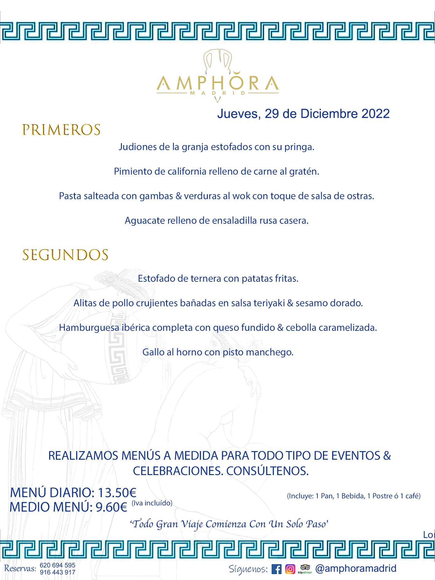 MENU DEL JUEVES DÍA 29 DE DICIEMBRE MENÚS DIARIOS MEJORES MENÚS RESTAURANTES ALCORCÓN RESTAURANTE AMPHORA TERRAZA EN ALCORCÓN (DISPONEMOS DE UNA GRAN TERRAZA) Av. Leganés, 54 28923 · Alcorcón · Madrid · España. 91 644 39 17 620 694 595 También realizamos menús especiales a medida personalizados a grupos para todo tipo de eventos, como celebraciones, comidas o cenas de empresas, bautizos, bodas, cumpleaños, cenas o comidas de navidad 2022/2023, etc. Consúltenos o visite nuestras excelentes y amplias instalaciones y les prepararemos el menú más ajustado a sus necesidades y presupuesto. #RestaurantesEventos #RestaurantesMenúsCelebraciones #RestaurantesSalonesBodasBautizosComuniones #MenúsEspecialesparaEventosAlcorcón #MenúsCelebracionesAlcorcón #RestaurantesSalonesMenúsEspecialesGrupos #RestaurantesMenúsCumpleaños #ComidasCenasEmpresasAlcorcón #MenúsparaCenasComidasEventosEmpresasMadrid #MejoresTerrazasMadrid #MejorTerrazaAlcorcónMadrid #PresupuestosMenúsBodasComunionesBautizosAlcorcón #RestaurantesSecretosconEncantoMadrid #RestaurantesMenúsCenasComidasGruposEmpresasNavidadesAlcorcon #SalonesComidasCenasEmpresasAlcorcón #MenúsEventos #MenúsBodas #MenúsComuniones #MenúsCumpleaños #MenúsBautizos #MenúsEventosAlcorcón #MenúsBodasAlcorcón #MenúsComunionesAlcorcón #MenúsCumpleañosAlcorcón #MenúsBautizosAlcorcón #MenúsNavidadAlcorcón #MenúsComidasNavidad #MenúsCenasNavidad #SalonesEventosAlcorcón RESTAURANTES ALCORCÓN CELEBRACIONES EVENTOS CUMPLEAÑOS BODAS COMUNIONES BAUTIZOS, MENÚS ESPECIALES A MEDIDA PARA REUNIONES FAMILIARES EVENTOS CELEBRACIONES BODAS COMUNIONES BAUTIZOS EN ALCORCÓN, RESTAURANTES SALONES GRUPOS COMIDAS CENAS EN ALCORCÓN, RESTAURANTES COMIDAS CENAS EMPRESA ALCORCÓN MADRID, MEJORES TERRAZAS ALCORCÓN, MEJOR TERRAZA ALCORCÓN, RESTAURANTES SECRETOS CON ENCANTO EN MADRID, RESTAURANTES MENUS GRUPOS ESPECIALES COMIDAS CENAS EMPRESAS NAVIDADES ALCORCÓN, CONSÚLTE NUESTROS MENÚS A MEDIDA PARA EVENTOS - REALIZAMOS MENÚS A MEDIDA PARA BODAS, COMUNIONES, BAUTIZOS, CUMPLEAÑOS, CENAS COMIDAS DE EMPRESAS, ETC - NUESTRO RESTAURANTE DIPONE DE UNA EXTRAORDINARIA TERRAZA PARA TODO TIPO DE EVENTOS - NUESTROS SALONES INTERIORES SE ADAPTAN A TODO DE EVENTOS, YA SEAN PARTICULARES COMO DE EMPRESAS - RESTAURANTE PREPARADO PARA TODO TIPO DE EVENTOS DE CLIENTES DE LA ZONA SUR SUROESTE DE MADRID COMO ALCORCÓN MÓSTOLES FUENLABRADA VILLAVICIOSA DE ODÓN POZUELO DE ALARCÓN GETAFE LAS ROZAS MAJADAHONDA - UNO DE LOS MEJORES RESTAURANTES DE MADRID PARA COMER O CENAR A LA CARTA O CON NUESTROS MENÚS - CELEBRE CON NOSOTROS SUS REUNIONES FAMILIARES CUMPLEAÑOS BAUTIZOS COMUNIONES BODAS PRESENTACIONES ETC. PUES SERÁN UN ÉXITO - MEJORES RESTAURANTES SALONES CELEBRACIONES EN ALCORCÓN -RESTAURANTES MENUS GRUPOS COMIDAS CENAS REUNIONES EMPRESAS NAVIDADES 2022 2023 ALCORCÓN ZONA SUR MADRID.