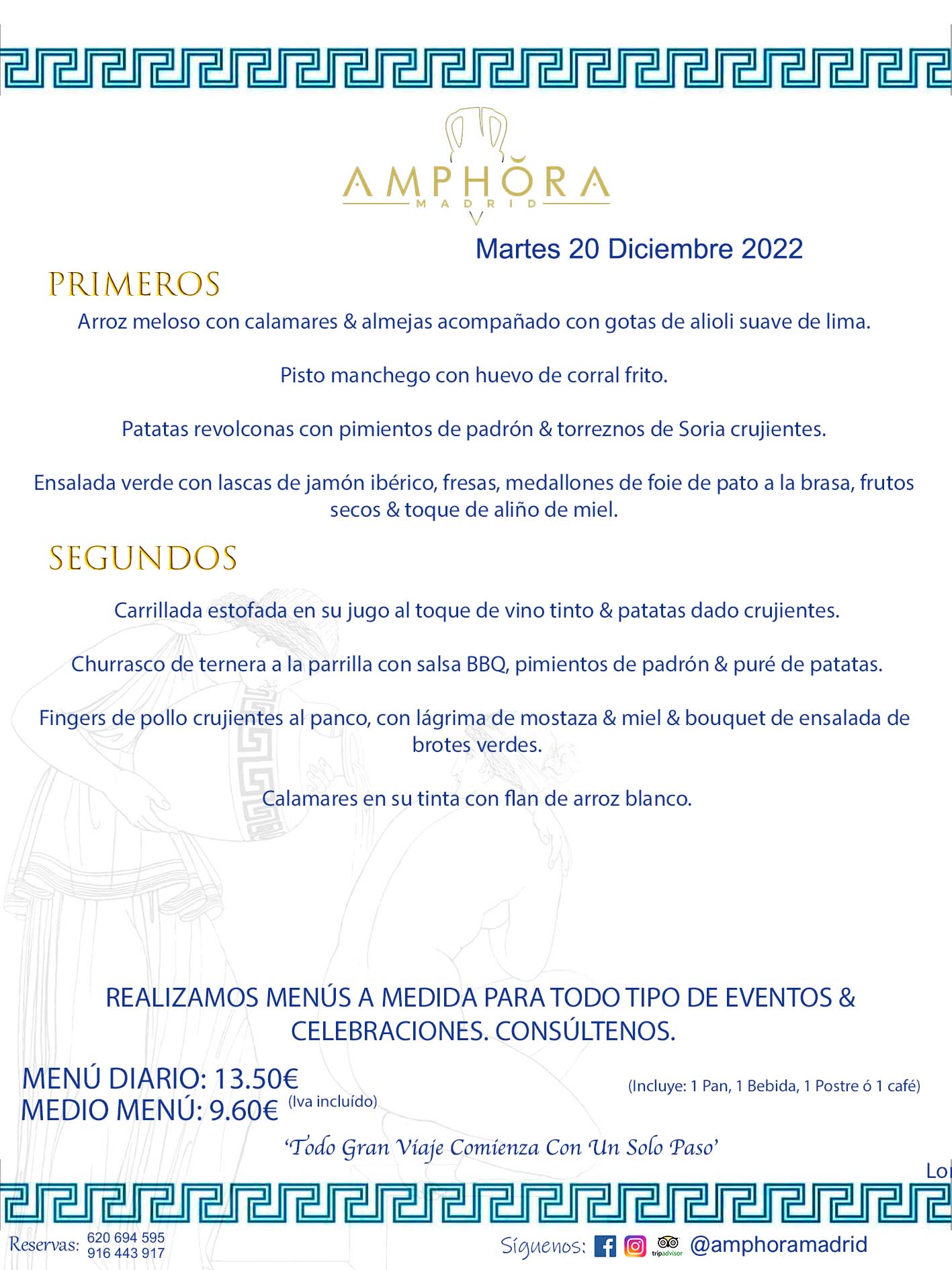 MENU DEL MARTES DÍA 20 DE DICIEMBRE MENÚS DIARIOS MEJORES MENÚS RESTAURANTES ALCORCÓN RESTAURANTE AMPHORA TERRAZA EN ALCORCÓN (DISPONEMOS DE UNA GRAN TERRAZA) Av. Leganés, 54 28923 · Alcorcón · Madrid · España. 91 644 39 17 620 694 595 También realizamos menús especiales a medida personalizados a grupos para todo tipo de eventos, como celebraciones, comidas o cenas de empresas, bautizos, bodas, cumpleaños, cenas o comidas de navidad 2022/2023, etc. Consúltenos o visite nuestras excelentes y amplias instalaciones y les prepararemos el menú más ajustado a sus necesidades y presupuesto. #RestaurantesEventos #RestaurantesMenúsCelebraciones #RestaurantesSalonesBodasBautizosComuniones #MenúsEspecialesparaEventosAlcorcón #MenúsCelebracionesAlcorcón #RestaurantesSalonesMenúsEspecialesGrupos #RestaurantesMenúsCumpleaños #ComidasCenasEmpresasAlcorcón #MenúsparaCenasComidasEventosEmpresasMadrid #MejoresTerrazasMadrid #MejorTerrazaAlcorcónMadrid #PresupuestosMenúsBodasComunionesBautizosAlcorcón #RestaurantesSecretosconEncantoMadrid #RestaurantesMenúsCenasComidasGruposEmpresasNavidadesAlcorcon #SalonesComidasCenasEmpresasAlcorcón #MenúsEventos #MenúsBodas #MenúsComuniones #MenúsCumpleaños #MenúsBautizos #MenúsEventosAlcorcón #MenúsBodasAlcorcón #MenúsComunionesAlcorcón #MenúsCumpleañosAlcorcón #MenúsBautizosAlcorcón #MenúsNavidadAlcorcón #MenúsComidasNavidad #MenúsCenasNavidad #SalonesEventosAlcorcón RESTAURANTES ALCORCÓN CELEBRACIONES EVENTOS CUMPLEAÑOS BODAS COMUNIONES BAUTIZOS, MENÚS ESPECIALES A MEDIDA PARA REUNIONES FAMILIARES EVENTOS CELEBRACIONES BODAS COMUNIONES BAUTIZOS EN ALCORCÓN, RESTAURANTES SALONES GRUPOS COMIDAS CENAS EN ALCORCÓN, RESTAURANTES COMIDAS CENAS EMPRESA ALCORCÓN MADRID, MEJORES TERRAZAS ALCORCÓN, MEJOR TERRAZA ALCORCÓN, RESTAURANTES SECRETOS CON ENCANTO EN MADRID, RESTAURANTES MENUS GRUPOS ESPECIALES COMIDAS CENAS EMPRESAS NAVIDADES ALCORCÓN, CONSÚLTE NUESTROS MENÚS A MEDIDA PARA EVENTOS - REALIZAMOS MENÚS A MEDIDA PARA BODAS, COMUNIONES, BAUTIZOS, CUMPLEAÑOS, CENAS COMIDAS DE EMPRESAS, ETC - NUESTRO RESTAURANTE DIPONE DE UNA EXTRAORDINARIA TERRAZA PARA TODO TIPO DE EVENTOS - NUESTROS SALONES INTERIORES SE ADAPTAN A TODO DE EVENTOS, YA SEAN PARTICULARES COMO DE EMPRESAS - RESTAURANTE PREPARADO PARA TODO TIPO DE EVENTOS DE CLIENTES DE LA ZONA SUR SUROESTE DE MADRID COMO ALCORCÓN MÓSTOLES FUENLABRADA VILLAVICIOSA DE ODÓN POZUELO DE ALARCÓN GETAFE LAS ROZAS MAJADAHONDA - UNO DE LOS MEJORES RESTAURANTES DE MADRID PARA COMER O CENAR A LA CARTA O CON NUESTROS MENÚS - CELEBRE CON NOSOTROS SUS REUNIONES FAMILIARES CUMPLEAÑOS BAUTIZOS COMUNIONES BODAS PRESENTACIONES ETC. PUES SERÁN UN ÉXITO - MEJORES RESTAURANTES SALONES CELEBRACIONES EN ALCORCÓN -RESTAURANTES MENUS GRUPOS COMIDAS CENAS REUNIONES EMPRESAS NAVIDADES 2022 2023 ALCORCÓN ZONA SUR MADRID.