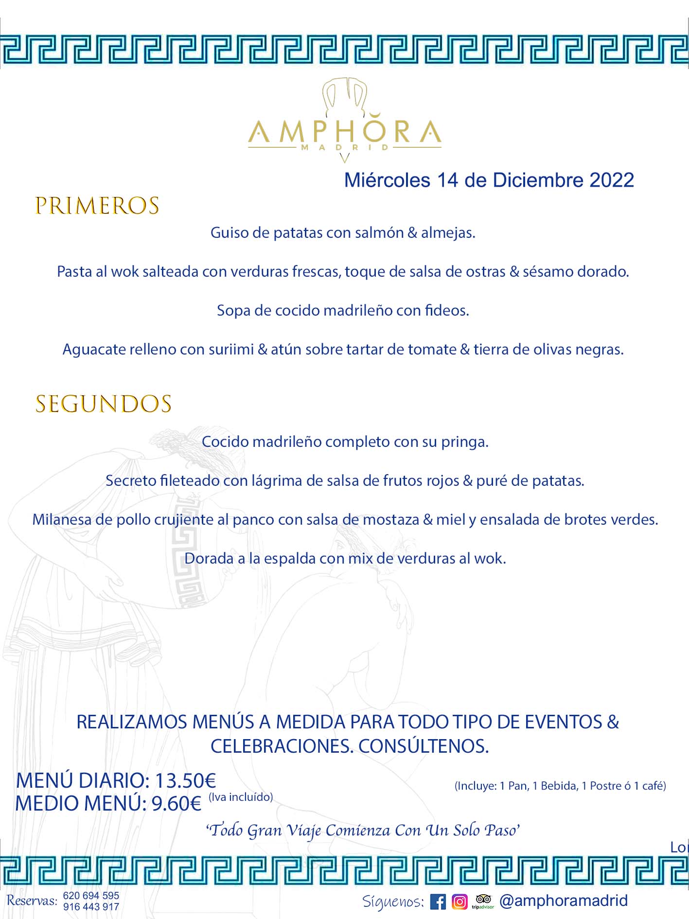 MENU DEL MIÉRCOLES DÍA 14 DE DICIEMBRE MENÚS DIARIOS MEJORES MENÚS RESTAURANTES ALCORCÓN RESTAURANTE AMPHORA TERRAZA EN ALCORCÓN (DISPONEMOS DE UNA GRAN TERRAZA) Av. Leganés, 54 28923 · Alcorcón · Madrid · España. 91 644 39 17 620 694 595 También realizamos menús especiales a medida personalizados a grupos para todo tipo de eventos, como celebraciones, comidas o cenas de empresas, bautizos, bodas, cumpleaños, cenas o comidas de navidad 2022/2023, etc. Consúltenos o visite nuestras excelentes y amplias instalaciones y les prepararemos el menú más ajustado a sus necesidades y presupuesto. #RestaurantesEventos #RestaurantesMenúsCelebraciones #RestaurantesSalonesBodasBautizosComuniones #MenúsEspecialesparaEventosAlcorcón #MenúsCelebracionesAlcorcón #RestaurantesSalonesMenúsEspecialesGrupos #RestaurantesMenúsCumpleaños #ComidasCenasEmpresasAlcorcón #MenúsparaCenasComidasEventosEmpresasMadrid #MejoresTerrazasMadrid #MejorTerrazaAlcorcónMadrid #PresupuestosMenúsBodasComunionesBautizosAlcorcón #RestaurantesSecretosconEncantoMadrid #RestaurantesMenúsCenasComidasGruposEmpresasNavidadesAlcorcon #SalonesComidasCenasEmpresasAlcorcón #MenúsEventos #MenúsBodas #MenúsComuniones #MenúsCumpleaños #MenúsBautizos #MenúsEventosAlcorcón #MenúsBodasAlcorcón #MenúsComunionesAlcorcón #MenúsCumpleañosAlcorcón #MenúsBautizosAlcorcón #MenúsNavidadAlcorcón #MenúsComidasNavidad #MenúsCenasNavidad #SalonesEventosAlcorcón RESTAURANTES ALCORCÓN CELEBRACIONES EVENTOS CUMPLEAÑOS BODAS COMUNIONES BAUTIZOS, MENÚS ESPECIALES A MEDIDA PARA REUNIONES FAMILIARES EVENTOS CELEBRACIONES BODAS COMUNIONES BAUTIZOS EN ALCORCÓN, RESTAURANTES SALONES GRUPOS COMIDAS CENAS EN ALCORCÓN, RESTAURANTES COMIDAS CENAS EMPRESA ALCORCÓN MADRID, MEJORES TERRAZAS ALCORCÓN, MEJOR TERRAZA ALCORCÓN, RESTAURANTES SECRETOS CON ENCANTO EN MADRID, RESTAURANTES MENUS GRUPOS ESPECIALES COMIDAS CENAS EMPRESAS NAVIDADES ALCORCÓN, CONSÚLTE NUESTROS MENÚS A MEDIDA PARA EVENTOS - REALIZAMOS MENÚS A MEDIDA PARA BODAS, COMUNIONES, BAUTIZOS, CUMPLEAÑOS, CENAS COMIDAS DE EMPRESAS, ETC - NUESTRO RESTAURANTE DIPONE DE UNA EXTRAORDINARIA TERRAZA PARA TODO TIPO DE EVENTOS - NUESTROS SALONES INTERIORES SE ADAPTAN A TODO DE EVENTOS, YA SEAN PARTICULARES COMO DE EMPRESAS - RESTAURANTE PREPARADO PARA TODO TIPO DE EVENTOS DE CLIENTES DE LA ZONA SUR SUROESTE DE MADRID COMO ALCORCÓN MÓSTOLES FUENLABRADA VILLAVICIOSA DE ODÓN POZUELO DE ALARCÓN GETAFE LAS ROZAS MAJADAHONDA - UNO DE LOS MEJORES RESTAURANTES DE MADRID PARA COMER O CENAR A LA CARTA O CON NUESTROS MENÚS - CELEBRE CON NOSOTROS SUS REUNIONES FAMILIARES CUMPLEAÑOS BAUTIZOS COMUNIONES BODAS PRESENTACIONES ETC. PUES SERÁN UN ÉXITO - MEJORES RESTAURANTES SALONES CELEBRACIONES EN ALCORCÓN -RESTAURANTES MENUS GRUPOS COMIDAS CENAS REUNIONES EMPRESAS NAVIDADES 2022 2023 ALCORCÓN ZONA SUR MADRID.