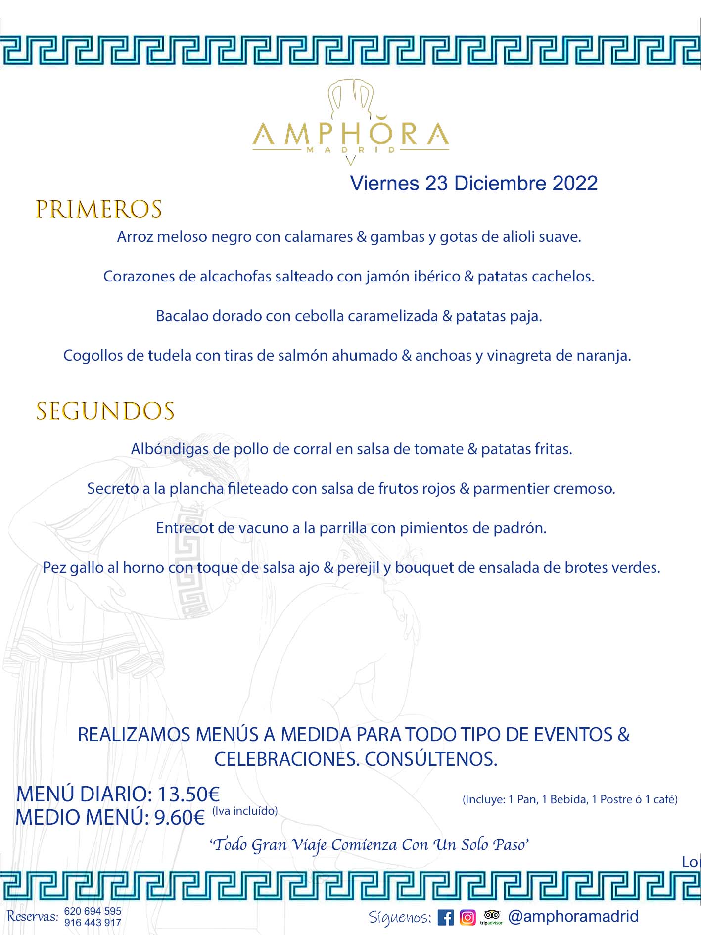 MENU DEL VIERNES DÍA 23 DE DICIEMBRE MENÚS DIARIOS MEJORES MENÚS RESTAURANTES ALCORCÓN RESTAURANTE AMPHORA TERRAZA EN ALCORCÓN (DISPONEMOS DE UNA GRAN TERRAZA) Av. Leganés, 54 28923 · Alcorcón · Madrid · España. 91 644 39 17 620 694 595 También realizamos menús especiales a medida personalizados a grupos para todo tipo de eventos, como celebraciones, comidas o cenas de empresas, bautizos, bodas, cumpleaños, cenas o comidas de navidad 2022/2023, etc. Consúltenos o visite nuestras excelentes y amplias instalaciones y les prepararemos el menú más ajustado a sus necesidades y presupuesto. #RestaurantesEventos #RestaurantesMenúsCelebraciones #RestaurantesSalonesBodasBautizosComuniones #MenúsEspecialesparaEventosAlcorcón #MenúsCelebracionesAlcorcón #RestaurantesSalonesMenúsEspecialesGrupos #RestaurantesMenúsCumpleaños #ComidasCenasEmpresasAlcorcón #MenúsparaCenasComidasEventosEmpresasMadrid #MejoresTerrazasMadrid #MejorTerrazaAlcorcónMadrid #PresupuestosMenúsBodasComunionesBautizosAlcorcón #RestaurantesSecretosconEncantoMadrid #RestaurantesMenúsCenasComidasGruposEmpresasNavidadesAlcorcon #SalonesComidasCenasEmpresasAlcorcón #MenúsEventos #MenúsBodas #MenúsComuniones #MenúsCumpleaños #MenúsBautizos #MenúsEventosAlcorcón #MenúsBodasAlcorcón #MenúsComunionesAlcorcón #MenúsCumpleañosAlcorcón #MenúsBautizosAlcorcón #MenúsNavidadAlcorcón #MenúsComidasNavidad #MenúsCenasNavidad #SalonesEventosAlcorcón RESTAURANTES ALCORCÓN CELEBRACIONES EVENTOS CUMPLEAÑOS BODAS COMUNIONES BAUTIZOS, MENÚS ESPECIALES A MEDIDA PARA REUNIONES FAMILIARES EVENTOS CELEBRACIONES BODAS COMUNIONES BAUTIZOS EN ALCORCÓN, RESTAURANTES SALONES GRUPOS COMIDAS CENAS EN ALCORCÓN, RESTAURANTES COMIDAS CENAS EMPRESA ALCORCÓN MADRID, MEJORES TERRAZAS ALCORCÓN, MEJOR TERRAZA ALCORCÓN, RESTAURANTES SECRETOS CON ENCANTO EN MADRID, RESTAURANTES MENUS GRUPOS ESPECIALES COMIDAS CENAS EMPRESAS NAVIDADES ALCORCÓN, CONSÚLTE NUESTROS MENÚS A MEDIDA PARA EVENTOS - REALIZAMOS MENÚS A MEDIDA PARA BODAS, COMUNIONES, BAUTIZOS, CUMPLEAÑOS, CENAS COMIDAS DE EMPRESAS, ETC - NUESTRO RESTAURANTE DIPONE DE UNA EXTRAORDINARIA TERRAZA PARA TODO TIPO DE EVENTOS - NUESTROS SALONES INTERIORES SE ADAPTAN A TODO DE EVENTOS, YA SEAN PARTICULARES COMO DE EMPRESAS - RESTAURANTE PREPARADO PARA TODO TIPO DE EVENTOS DE CLIENTES DE LA ZONA SUR SUROESTE DE MADRID COMO ALCORCÓN MÓSTOLES FUENLABRADA VILLAVICIOSA DE ODÓN POZUELO DE ALARCÓN GETAFE LAS ROZAS MAJADAHONDA - UNO DE LOS MEJORES RESTAURANTES DE MADRID PARA COMER O CENAR A LA CARTA O CON NUESTROS MENÚS - CELEBRE CON NOSOTROS SUS REUNIONES FAMILIARES CUMPLEAÑOS BAUTIZOS COMUNIONES BODAS PRESENTACIONES ETC. PUES SERÁN UN ÉXITO - MEJORES RESTAURANTES SALONES CELEBRACIONES EN ALCORCÓN -RESTAURANTES MENUS GRUPOS COMIDAS CENAS REUNIONES EMPRESAS NAVIDADES 2022 2023 ALCORCÓN ZONA SUR MADRID.