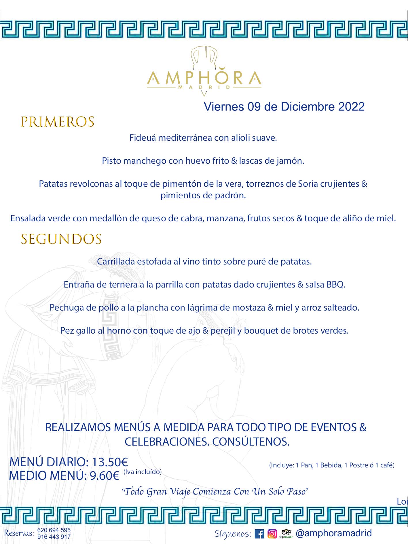 MENU DEL VIERNES DÍA 9 DE DICIEMBRE MENÚS DIARIOS MEJORES MENÚS RESTAURANTES ALCORCÓN RESTAURANTE AMPHORA TERRAZA EN ALCORCÓN (DISPONEMOS DE UNA GRAN TERRAZA) Av. Leganés, 54 28923 · Alcorcón · Madrid · España. 91 644 39 17 620 694 595 También realizamos menús especiales a medida personalizados a grupos para todo tipo de eventos, como celebraciones, comidas o cenas de empresas, bautizos, bodas, cumpleaños, cenas o comidas de navidad 2022/2023, etc. Consúltenos o visite nuestras excelentes y amplias instalaciones y les prepararemos el menú más ajustado a sus necesidades y presupuesto. #RestaurantesEventos #RestaurantesMenúsCelebraciones #RestaurantesSalonesBodasBautizosComuniones #MenúsEspecialesparaEventosAlcorcón #MenúsCelebracionesAlcorcón #RestaurantesSalonesMenúsEspecialesGrupos #RestaurantesMenúsCumpleaños #ComidasCenasEmpresasAlcorcón #MenúsparaCenasComidasEventosEmpresasMadrid #MejoresTerrazasMadrid #MejorTerrazaAlcorcónMadrid #PresupuestosMenúsBodasComunionesBautizosAlcorcón #RestaurantesSecretosconEncantoMadrid #RestaurantesMenúsCenasComidasGruposEmpresasNavidadesAlcorcon #SalonesComidasCenasEmpresasAlcorcón #MenúsEventos #MenúsBodas #MenúsComuniones #MenúsCumpleaños #MenúsBautizos #MenúsEventosAlcorcón #MenúsBodasAlcorcón #MenúsComunionesAlcorcón #MenúsCumpleañosAlcorcón #MenúsBautizosAlcorcón #MenúsNavidadAlcorcón #MenúsComidasNavidad #MenúsCenasNavidad #SalonesEventosAlcorcón RESTAURANTES ALCORCÓN CELEBRACIONES EVENTOS CUMPLEAÑOS BODAS COMUNIONES BAUTIZOS, MENÚS ESPECIALES A MEDIDA PARA REUNIONES FAMILIARES EVENTOS CELEBRACIONES BODAS COMUNIONES BAUTIZOS EN ALCORCÓN, RESTAURANTES SALONES GRUPOS COMIDAS CENAS EN ALCORCÓN, RESTAURANTES COMIDAS CENAS EMPRESA ALCORCÓN MADRID, MEJORES TERRAZAS ALCORCÓN, MEJOR TERRAZA ALCORCÓN, RESTAURANTES SECRETOS CON ENCANTO EN MADRID, RESTAURANTES MENUS GRUPOS ESPECIALES COMIDAS CENAS EMPRESAS NAVIDADES ALCORCÓN, CONSÚLTE NUESTROS MENÚS A MEDIDA PARA EVENTOS - REALIZAMOS MENÚS A MEDIDA PARA BODAS, COMUNIONES, BAUTIZOS, CUMPLEAÑOS, CENAS COMIDAS DE EMPRESAS, ETC - NUESTRO RESTAURANTE DIPONE DE UNA EXTRAORDINARIA TERRAZA PARA TODO TIPO DE EVENTOS - NUESTROS SALONES INTERIORES SE ADAPTAN A TODO DE EVENTOS, YA SEAN PARTICULARES COMO DE EMPRESAS - RESTAURANTE PREPARADO PARA TODO TIPO DE EVENTOS DE CLIENTES DE LA ZONA SUR SUROESTE DE MADRID COMO ALCORCÓN MÓSTOLES FUENLABRADA VILLAVICIOSA DE ODÓN POZUELO DE ALARCÓN GETAFE LAS ROZAS MAJADAHONDA - UNO DE LOS MEJORES RESTAURANTES DE MADRID PARA COMER O CENAR A LA CARTA O CON NUESTROS MENÚS - CELEBRE CON NOSOTROS SUS REUNIONES FAMILIARES CUMPLEAÑOS BAUTIZOS COMUNIONES BODAS PRESENTACIONES ETC. PUES SERÁN UN ÉXITO - MEJORES RESTAURANTES SALONES CELEBRACIONES EN ALCORCÓN -RESTAURANTES MENUS GRUPOS COMIDAS CENAS REUNIONES EMPRESAS NAVIDADES 2022 2023 ALCORCÓN ZONA SUR MADRID.