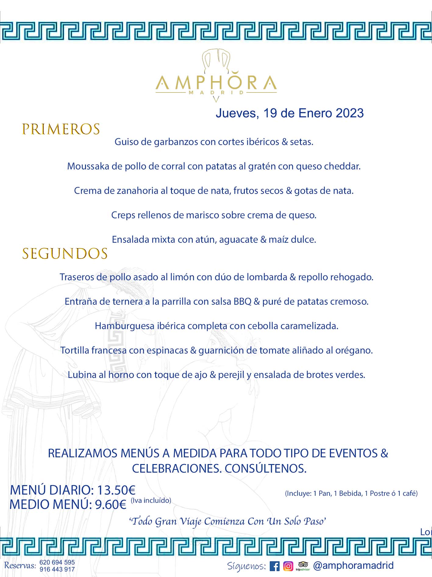 MENU DEL JUEVES DÍA 19 DE ENERO DE 2023 MENÚS DIARIOS MEJORES MENÚS RESTAURANTES ALCORCÓN RESTAURANTE AMPHORA TERRAZA EN ALCORCÓN (DISPONEMOS DE UNA GRAN TERRAZA) Av. Leganés, 54 28923 · Alcorcón · Madrid · España. 91 644 39 17 620 694 595 También realizamos menús especiales a medida personalizados a grupos para todo tipo de eventos, como celebraciones, comidas o cenas de empresas, bautizos, bodas, cumpleaños, cenas o comidas de navidad 2022/2023, etc. Consúltenos o visite nuestras excelentes y amplias instalaciones y les prepararemos el menú más ajustado a sus necesidades y presupuesto. #RestaurantesEventos #RestaurantesMenúsCelebraciones #RestaurantesSalonesBodasBautizosComuniones #MenúsEspecialesparaEventosAlcorcón #MenúsCelebracionesAlcorcón #RestaurantesSalonesMenúsEspecialesGrupos #RestaurantesMenúsCumpleaños #ComidasCenasEmpresasAlcorcón #MenúsparaCenasComidasEventosEmpresasMadrid #MejoresTerrazasMadrid #MejorTerrazaAlcorcónMadrid #PresupuestosMenúsBodasComunionesBautizosAlcorcón #RestaurantesSecretosconEncantoMadrid #RestaurantesMenúsCenasComidasGruposEmpresasNavidadesAlcorcon #SalonesComidasCenasEmpresasAlcorcón #MenúsEventos #MenúsBodas #MenúsComuniones #MenúsCumpleaños #MenúsBautizos #MenúsEventosAlcorcón #MenúsBodasAlcorcón #MenúsComunionesAlcorcón #MenúsCumpleañosAlcorcón #MenúsBautizosAlcorcón #MenúsNavidadAlcorcón #MenúsComidasNavidad #MenúsCenasNavidad #SalonesEventosAlcorcón RESTAURANTES ALCORCÓN CELEBRACIONES EVENTOS CUMPLEAÑOS BODAS COMUNIONES BAUTIZOS, MENÚS ESPECIALES A MEDIDA PARA REUNIONES FAMILIARES EVENTOS CELEBRACIONES BODAS COMUNIONES BAUTIZOS EN ALCORCÓN, RESTAURANTES SALONES GRUPOS COMIDAS CENAS EN ALCORCÓN, RESTAURANTES COMIDAS CENAS EMPRESA ALCORCÓN MADRID, MEJORES TERRAZAS ALCORCÓN, MEJOR TERRAZA ALCORCÓN, RESTAURANTES SECRETOS CON ENCANTO EN MADRID, RESTAURANTES MENUS GRUPOS ESPECIALES COMIDAS CENAS EMPRESAS NAVIDADES ALCORCÓN, CONSÚLTE NUESTROS MENÚS A MEDIDA PARA EVENTOS - REALIZAMOS MENÚS A MEDIDA PARA BODAS, COMUNIONES, BAUTIZOS, CUMPLEAÑOS, CENAS COMIDAS DE EMPRESAS, ETC - NUESTRO RESTAURANTE DIPONE DE UNA EXTRAORDINARIA TERRAZA PARA TODO TIPO DE EVENTOS - NUESTROS SALONES INTERIORES SE ADAPTAN A TODO DE EVENTOS, YA SEAN PARTICULARES COMO DE EMPRESAS - RESTAURANTE PREPARADO PARA TODO TIPO DE EVENTOS DE CLIENTES DE LA ZONA SUR SUROESTE DE MADRID COMO ALCORCÓN MÓSTOLES FUENLABRADA VILLAVICIOSA DE ODÓN POZUELO DE ALARCÓN GETAFE LAS ROZAS MAJADAHONDA - UNO DE LOS MEJORES RESTAURANTES DE MADRID PARA COMER O CENAR A LA CARTA O CON NUESTROS MENÚS - CELEBRE CON NOSOTROS SUS REUNIONES FAMILIARES CUMPLEAÑOS BAUTIZOS COMUNIONES BODAS PRESENTACIONES ETC. PUES SERÁN UN ÉXITO - MEJORES RESTAURANTES SALONES CELEBRACIONES EN ALCORCÓN -RESTAURANTES MENUS GRUPOS COMIDAS CENAS REUNIONES EMPRESAS NAVIDADES 2022 2023 ALCORCÓN ZONA SUR MADRID.