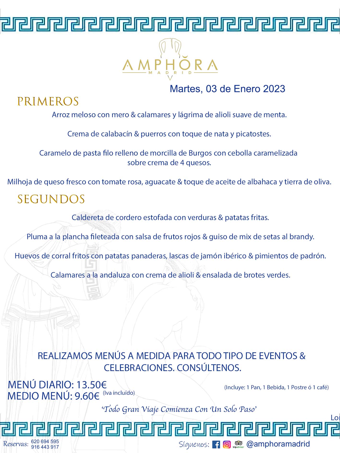 MENU DEL MARTES DÍA 3 DE ENERO DE 2023 MENÚS DIARIOS MEJORES MENÚS RESTAURANTES ALCORCÓN RESTAURANTE AMPHORA TERRAZA EN ALCORCÓN (DISPONEMOS DE UNA GRAN TERRAZA) Av. Leganés, 54 28923 · Alcorcón · Madrid · España. 91 644 39 17 620 694 595 También realizamos menús especiales a medida personalizados a grupos para todo tipo de eventos, como celebraciones, comidas o cenas de empresas, bautizos, bodas, cumpleaños, cenas o comidas de navidad 2022/2023, etc. Consúltenos o visite nuestras excelentes y amplias instalaciones y les prepararemos el menú más ajustado a sus necesidades y presupuesto. #RestaurantesEventos #RestaurantesMenúsCelebraciones #RestaurantesSalonesBodasBautizosComuniones #MenúsEspecialesparaEventosAlcorcón #MenúsCelebracionesAlcorcón #RestaurantesSalonesMenúsEspecialesGrupos #RestaurantesMenúsCumpleaños #ComidasCenasEmpresasAlcorcón #MenúsparaCenasComidasEventosEmpresasMadrid #MejoresTerrazasMadrid #MejorTerrazaAlcorcónMadrid #PresupuestosMenúsBodasComunionesBautizosAlcorcón #RestaurantesSecretosconEncantoMadrid #RestaurantesMenúsCenasComidasGruposEmpresasNavidadesAlcorcon #SalonesComidasCenasEmpresasAlcorcón #MenúsEventos #MenúsBodas #MenúsComuniones #MenúsCumpleaños #MenúsBautizos #MenúsEventosAlcorcón #MenúsBodasAlcorcón #MenúsComunionesAlcorcón #MenúsCumpleañosAlcorcón #MenúsBautizosAlcorcón #MenúsNavidadAlcorcón #MenúsComidasNavidad #MenúsCenasNavidad #SalonesEventosAlcorcón RESTAURANTES ALCORCÓN CELEBRACIONES EVENTOS CUMPLEAÑOS BODAS COMUNIONES BAUTIZOS, MENÚS ESPECIALES A MEDIDA PARA REUNIONES FAMILIARES EVENTOS CELEBRACIONES BODAS COMUNIONES BAUTIZOS EN ALCORCÓN, RESTAURANTES SALONES GRUPOS COMIDAS CENAS EN ALCORCÓN, RESTAURANTES COMIDAS CENAS EMPRESA ALCORCÓN MADRID, MEJORES TERRAZAS ALCORCÓN, MEJOR TERRAZA ALCORCÓN, RESTAURANTES SECRETOS CON ENCANTO EN MADRID, RESTAURANTES MENUS GRUPOS ESPECIALES COMIDAS CENAS EMPRESAS NAVIDADES ALCORCÓN, CONSÚLTE NUESTROS MENÚS A MEDIDA PARA EVENTOS - REALIZAMOS MENÚS A MEDIDA PARA BODAS, COMUNIONES, BAUTIZOS, CUMPLEAÑOS, CENAS COMIDAS DE EMPRESAS, ETC - NUESTRO RESTAURANTE DIPONE DE UNA EXTRAORDINARIA TERRAZA PARA TODO TIPO DE EVENTOS - NUESTROS SALONES INTERIORES SE ADAPTAN A TODO DE EVENTOS, YA SEAN PARTICULARES COMO DE EMPRESAS - RESTAURANTE PREPARADO PARA TODO TIPO DE EVENTOS DE CLIENTES DE LA ZONA SUR SUROESTE DE MADRID COMO ALCORCÓN MÓSTOLES FUENLABRADA VILLAVICIOSA DE ODÓN POZUELO DE ALARCÓN GETAFE LAS ROZAS MAJADAHONDA - UNO DE LOS MEJORES RESTAURANTES DE MADRID PARA COMER O CENAR A LA CARTA O CON NUESTROS MENÚS - CELEBRE CON NOSOTROS SUS REUNIONES FAMILIARES CUMPLEAÑOS BAUTIZOS COMUNIONES BODAS PRESENTACIONES ETC. PUES SERÁN UN ÉXITO - MEJORES RESTAURANTES SALONES CELEBRACIONES EN ALCORCÓN -RESTAURANTES MENUS GRUPOS COMIDAS CENAS REUNIONES EMPRESAS NAVIDADES 2022 2023 ALCORCÓN ZONA SUR MADRID.