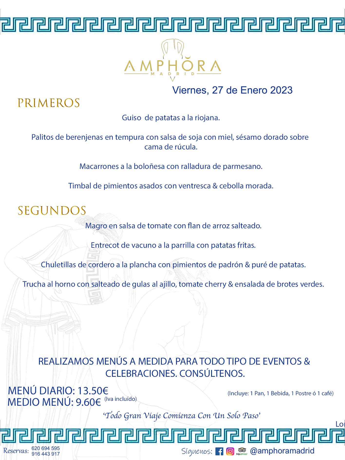 MENU DEL VIERNES DÍA 27 DE ENERO DE 2023 MENÚS DIARIOS MEJORES MENÚS RESTAURANTES ALCORCÓN RESTAURANTE AMPHORA TERRAZA EN ALCORCÓN (DISPONEMOS DE UNA GRAN TERRAZA) Av. Leganés, 54 28923 · Alcorcón · Madrid · España. 91 644 39 17 620 694 595 También realizamos menús especiales a medida personalizados a grupos para todo tipo de eventos, como celebraciones, comidas o cenas de empresas, bautizos, bodas, cumpleaños, cenas o comidas de navidad 2022/2023, etc. Consúltenos o visite nuestras excelentes y amplias instalaciones y les prepararemos el menú más ajustado a sus necesidades y presupuesto. #RestaurantesEventos #RestaurantesMenúsCelebraciones #RestaurantesSalonesBodasBautizosComuniones #MenúsEspecialesparaEventosAlcorcón #MenúsCelebracionesAlcorcón #RestaurantesSalonesMenúsEspecialesGrupos #RestaurantesMenúsCumpleaños #ComidasCenasEmpresasAlcorcón #MenúsparaCenasComidasEventosEmpresasMadrid #MejoresTerrazasMadrid #MejorTerrazaAlcorcónMadrid #PresupuestosMenúsBodasComunionesBautizosAlcorcón #RestaurantesSecretosconEncantoMadrid #RestaurantesMenúsCenasComidasGruposEmpresasNavidadesAlcorcon #SalonesComidasCenasEmpresasAlcorcón #MenúsEventos #MenúsBodas #MenúsComuniones #MenúsCumpleaños #MenúsBautizos #MenúsEventosAlcorcón #MenúsBodasAlcorcón #MenúsComunionesAlcorcón #MenúsCumpleañosAlcorcón #MenúsBautizosAlcorcón #MenúsNavidadAlcorcón #MenúsComidasNavidad #MenúsCenasNavidad #SalonesEventosAlcorcón RESTAURANTES ALCORCÓN CELEBRACIONES EVENTOS CUMPLEAÑOS BODAS COMUNIONES BAUTIZOS, MENÚS ESPECIALES A MEDIDA PARA REUNIONES FAMILIARES EVENTOS CELEBRACIONES BODAS COMUNIONES BAUTIZOS EN ALCORCÓN, RESTAURANTES SALONES GRUPOS COMIDAS CENAS EN ALCORCÓN, RESTAURANTES COMIDAS CENAS EMPRESA ALCORCÓN MADRID, MEJORES TERRAZAS ALCORCÓN, MEJOR TERRAZA ALCORCÓN, RESTAURANTES SECRETOS CON ENCANTO EN MADRID, RESTAURANTES MENUS GRUPOS ESPECIALES COMIDAS CENAS EMPRESAS NAVIDADES ALCORCÓN, CONSÚLTE NUESTROS MENÚS A MEDIDA PARA EVENTOS - REALIZAMOS MENÚS A MEDIDA PARA BODAS, COMUNIONES, BAUTIZOS, CUMPLEAÑOS, CENAS COMIDAS DE EMPRESAS, ETC - NUESTRO RESTAURANTE DIPONE DE UNA EXTRAORDINARIA TERRAZA PARA TODO TIPO DE EVENTOS - NUESTROS SALONES INTERIORES SE ADAPTAN A TODO DE EVENTOS, YA SEAN PARTICULARES COMO DE EMPRESAS - RESTAURANTE PREPARADO PARA TODO TIPO DE EVENTOS DE CLIENTES DE LA ZONA SUR SUROESTE DE MADRID COMO ALCORCÓN MÓSTOLES FUENLABRADA VILLAVICIOSA DE ODÓN POZUELO DE ALARCÓN GETAFE LAS ROZAS MAJADAHONDA - UNO DE LOS MEJORES RESTAURANTES DE MADRID PARA COMER O CENAR A LA CARTA O CON NUESTROS MENÚS - CELEBRE CON NOSOTROS SUS REUNIONES FAMILIARES CUMPLEAÑOS BAUTIZOS COMUNIONES BODAS PRESENTACIONES ETC. PUES SERÁN UN ÉXITO - MEJORES RESTAURANTES SALONES CELEBRACIONES EN ALCORCÓN -RESTAURANTES MENUS GRUPOS COMIDAS CENAS REUNIONES EMPRESAS NAVIDADES 2022 2023 ALCORCÓN ZONA SUR MADRID.