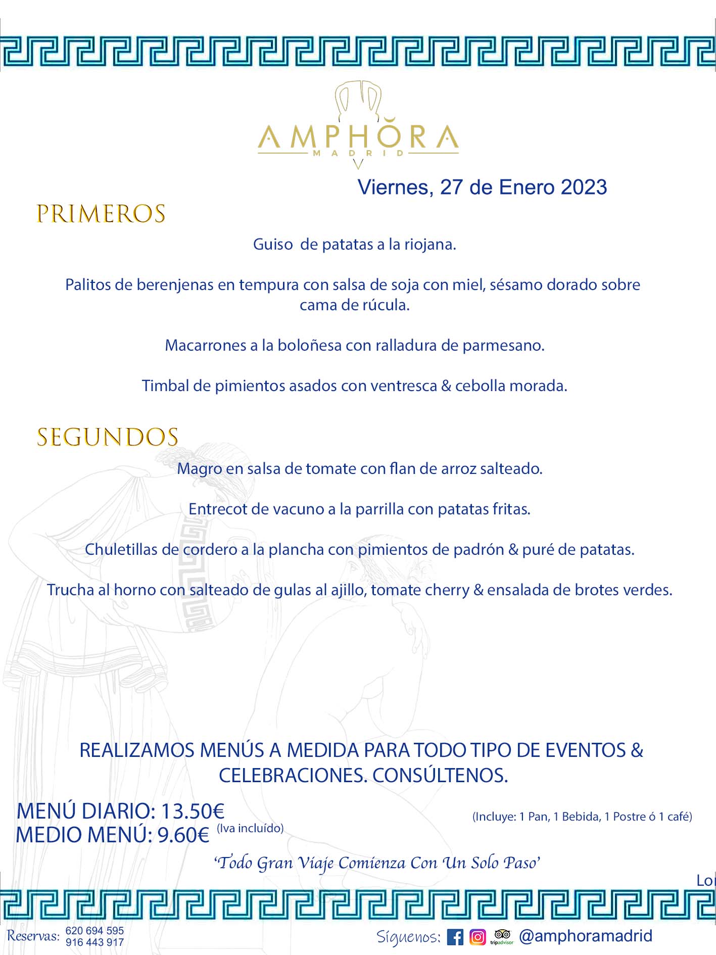 MENU DEL VIERNES DÍA 27 DE ENERO DE 2023 MENÚS DIARIOS MEJORES MENÚS RESTAURANTES ALCORCÓN RESTAURANTE AMPHORA TERRAZA EN ALCORCÓN (DISPONEMOS DE UNA GRAN TERRAZA) Av. Leganés, 54 28923 · Alcorcón · Madrid · España. 91 644 39 17 620 694 595 También realizamos menús especiales a medida personalizados a grupos para todo tipo de eventos, como celebraciones, comidas o cenas de empresas, bautizos, bodas, cumpleaños, cenas o comidas de navidad 2022/2023, etc. Consúltenos o visite nuestras excelentes y amplias instalaciones y les prepararemos el menú más ajustado a sus necesidades y presupuesto. #RestaurantesEventos #RestaurantesMenúsCelebraciones #RestaurantesSalonesBodasBautizosComuniones #MenúsEspecialesparaEventosAlcorcón #MenúsCelebracionesAlcorcón #RestaurantesSalonesMenúsEspecialesGrupos #RestaurantesMenúsCumpleaños #ComidasCenasEmpresasAlcorcón #MenúsparaCenasComidasEventosEmpresasMadrid #MejoresTerrazasMadrid #MejorTerrazaAlcorcónMadrid #PresupuestosMenúsBodasComunionesBautizosAlcorcón #RestaurantesSecretosconEncantoMadrid #RestaurantesMenúsCenasComidasGruposEmpresasNavidadesAlcorcon #SalonesComidasCenasEmpresasAlcorcón #MenúsEventos #MenúsBodas #MenúsComuniones #MenúsCumpleaños #MenúsBautizos #MenúsEventosAlcorcón #MenúsBodasAlcorcón #MenúsComunionesAlcorcón #MenúsCumpleañosAlcorcón #MenúsBautizosAlcorcón #MenúsNavidadAlcorcón #MenúsComidasNavidad #MenúsCenasNavidad #SalonesEventosAlcorcón RESTAURANTES ALCORCÓN CELEBRACIONES EVENTOS CUMPLEAÑOS BODAS COMUNIONES BAUTIZOS, MENÚS ESPECIALES A MEDIDA PARA REUNIONES FAMILIARES EVENTOS CELEBRACIONES BODAS COMUNIONES BAUTIZOS EN ALCORCÓN, RESTAURANTES SALONES GRUPOS COMIDAS CENAS EN ALCORCÓN, RESTAURANTES COMIDAS CENAS EMPRESA ALCORCÓN MADRID, MEJORES TERRAZAS ALCORCÓN, MEJOR TERRAZA ALCORCÓN, RESTAURANTES SECRETOS CON ENCANTO EN MADRID, RESTAURANTES MENUS GRUPOS ESPECIALES COMIDAS CENAS EMPRESAS NAVIDADES ALCORCÓN, CONSÚLTE NUESTROS MENÚS A MEDIDA PARA EVENTOS - REALIZAMOS MENÚS A MEDIDA PARA BODAS, COMUNIONES, BAUTIZOS, CUMPLEAÑOS, CENAS COMIDAS DE EMPRESAS, ETC - NUESTRO RESTAURANTE DIPONE DE UNA EXTRAORDINARIA TERRAZA PARA TODO TIPO DE EVENTOS - NUESTROS SALONES INTERIORES SE ADAPTAN A TODO DE EVENTOS, YA SEAN PARTICULARES COMO DE EMPRESAS - RESTAURANTE PREPARADO PARA TODO TIPO DE EVENTOS DE CLIENTES DE LA ZONA SUR SUROESTE DE MADRID COMO ALCORCÓN MÓSTOLES FUENLABRADA VILLAVICIOSA DE ODÓN POZUELO DE ALARCÓN GETAFE LAS ROZAS MAJADAHONDA - UNO DE LOS MEJORES RESTAURANTES DE MADRID PARA COMER O CENAR A LA CARTA O CON NUESTROS MENÚS - CELEBRE CON NOSOTROS SUS REUNIONES FAMILIARES CUMPLEAÑOS BAUTIZOS COMUNIONES BODAS PRESENTACIONES ETC. PUES SERÁN UN ÉXITO - MEJORES RESTAURANTES SALONES CELEBRACIONES EN ALCORCÓN -RESTAURANTES MENUS GRUPOS COMIDAS CENAS REUNIONES EMPRESAS NAVIDADES 2022 2023 ALCORCÓN ZONA SUR MADRID.