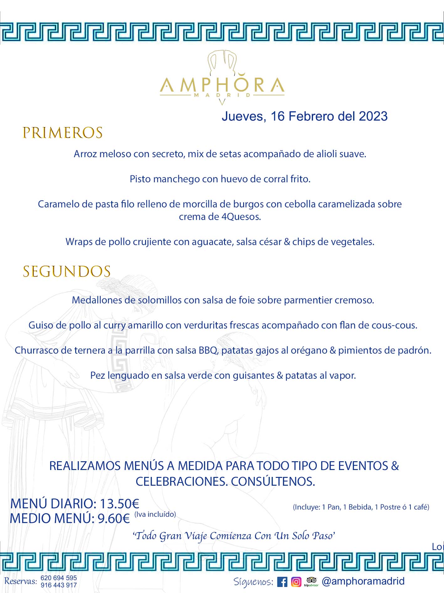 MENU DEL JUEVES DÍA 16 DE FEBRERO DE 2023 MENÚS DIARIOS MEJORES MENÚS RESTAURANTES ALCORCÓN RESTAURANTE AMPHORA TERRAZA EN ALCORCÓN (DISPONEMOS DE UNA GRAN TERRAZA) Av. Leganés, 54 28923 · Alcorcón · Madrid · España. 91 644 39 17 620 694 595 También realizamos menús especiales a medida personalizados a grupos para todo tipo de eventos, como celebraciones, comidas o cenas de empresas, bautizos, bodas, cumpleaños, cenas o comidas de navidad 2022/2023, etc. Consúltenos o visite nuestras excelentes y amplias instalaciones y les prepararemos el menú más ajustado a sus necesidades y presupuesto. #RestaurantesEventos #RestaurantesMenúsCelebraciones #RestaurantesSalonesBodasBautizosComuniones #MenúsEspecialesparaEventosAlcorcón #MenúsCelebracionesAlcorcón #RestaurantesSalonesMenúsEspecialesGrupos #RestaurantesMenúsCumpleaños #ComidasCenasEmpresasAlcorcón #MenúsparaCenasComidasEventosEmpresasMadrid #MejoresTerrazasMadrid #MejorTerrazaAlcorcónMadrid #PresupuestosMenúsBodasComunionesBautizosAlcorcón #RestaurantesSecretosconEncantoMadrid #RestaurantesMenúsCenasComidasGruposEmpresasNavidadesAlcorcon #SalonesComidasCenasEmpresasAlcorcón #MenúsEventos #MenúsBodas #MenúsComuniones #MenúsCumpleaños #MenúsBautizos #MenúsEventosAlcorcón #MenúsBodasAlcorcón #MenúsComunionesAlcorcón #MenúsCumpleañosAlcorcón #MenúsBautizosAlcorcón #MenúsNavidadAlcorcón #MenúsComidasNavidad #MenúsCenasNavidad #SalonesEventosAlcorcón RESTAURANTES ALCORCÓN CELEBRACIONES EVENTOS CUMPLEAÑOS BODAS COMUNIONES BAUTIZOS, MENÚS ESPECIALES A MEDIDA PARA REUNIONES FAMILIARES EVENTOS CELEBRACIONES BODAS COMUNIONES BAUTIZOS EN ALCORCÓN, RESTAURANTES SALONES GRUPOS COMIDAS CENAS EN ALCORCÓN, RESTAURANTES COMIDAS CENAS EMPRESA ALCORCÓN MADRID, MEJORES TERRAZAS ALCORCÓN, MEJOR TERRAZA ALCORCÓN, RESTAURANTES SECRETOS CON ENCANTO EN MADRID, RESTAURANTES MENUS GRUPOS ESPECIALES COMIDAS CENAS EMPRESAS NAVIDADES ALCORCÓN, CONSÚLTE NUESTROS MENÚS A MEDIDA PARA EVENTOS - REALIZAMOS MENÚS A MEDIDA PARA BODAS, COMUNIONES, BAUTIZOS, CUMPLEAÑOS, CENAS COMIDAS DE EMPRESAS, ETC - NUESTRO RESTAURANTE DIPONE DE UNA EXTRAORDINARIA TERRAZA PARA TODO TIPO DE EVENTOS - NUESTROS SALONES INTERIORES SE ADAPTAN A TODO DE EVENTOS, YA SEAN PARTICULARES COMO DE EMPRESAS - RESTAURANTE PREPARADO PARA TODO TIPO DE EVENTOS DE CLIENTES DE LA ZONA SUR SUROESTE DE MADRID COMO ALCORCÓN MÓSTOLES FUENLABRADA VILLAVICIOSA DE ODÓN POZUELO DE ALARCÓN GETAFE LAS ROZAS MAJADAHONDA - UNO DE LOS MEJORES RESTAURANTES DE MADRID PARA COMER O CENAR A LA CARTA O CON NUESTROS MENÚS - CELEBRE CON NOSOTROS SUS REUNIONES FAMILIARES CUMPLEAÑOS BAUTIZOS COMUNIONES BODAS PRESENTACIONES ETC. PUES SERÁN UN ÉXITO - MEJORES RESTAURANTES SALONES CELEBRACIONES EN ALCORCÓN -RESTAURANTES MENUS GRUPOS COMIDAS CENAS REUNIONES EMPRESAS NAVIDADES 2022 2023 ALCORCÓN ZONA SUR MADRID.