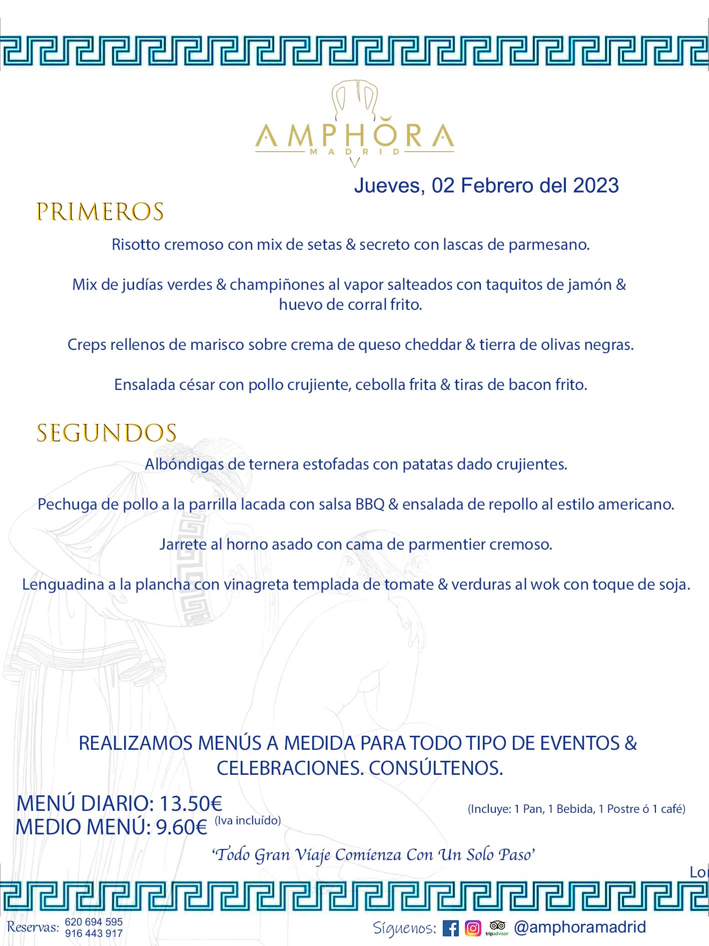 MENU DEL JUEVES DÍA 2 DE FEBRERO DE 2023 MENÚS DIARIOS MEJORES MENÚS RESTAURANTES ALCORCÓN RESTAURANTE AMPHORA TERRAZA EN ALCORCÓN (DISPONEMOS DE UNA GRAN TERRAZA) Av. Leganés, 54 28923 · Alcorcón · Madrid · España. 91 644 39 17 620 694 595 También realizamos menús especiales a medida personalizados a grupos para todo tipo de eventos, como celebraciones, comidas o cenas de empresas, bautizos, bodas, cumpleaños, cenas o comidas de navidad 2022/2023, etc. Consúltenos o visite nuestras excelentes y amplias instalaciones y les prepararemos el menú más ajustado a sus necesidades y presupuesto. #RestaurantesEventos #RestaurantesMenúsCelebraciones #RestaurantesSalonesBodasBautizosComuniones #MenúsEspecialesparaEventosAlcorcón #MenúsCelebracionesAlcorcón #RestaurantesSalonesMenúsEspecialesGrupos #RestaurantesMenúsCumpleaños #ComidasCenasEmpresasAlcorcón #MenúsparaCenasComidasEventosEmpresasMadrid #MejoresTerrazasMadrid #MejorTerrazaAlcorcónMadrid #PresupuestosMenúsBodasComunionesBautizosAlcorcón #RestaurantesSecretosconEncantoMadrid #RestaurantesMenúsCenasComidasGruposEmpresasNavidadesAlcorcon #SalonesComidasCenasEmpresasAlcorcón #MenúsEventos #MenúsBodas #MenúsComuniones #MenúsCumpleaños #MenúsBautizos #MenúsEventosAlcorcón #MenúsBodasAlcorcón #MenúsComunionesAlcorcón #MenúsCumpleañosAlcorcón #MenúsBautizosAlcorcón #MenúsNavidadAlcorcón #MenúsComidasNavidad #MenúsCenasNavidad #SalonesEventosAlcorcón RESTAURANTES ALCORCÓN CELEBRACIONES EVENTOS CUMPLEAÑOS BODAS COMUNIONES BAUTIZOS, MENÚS ESPECIALES A MEDIDA PARA REUNIONES FAMILIARES EVENTOS CELEBRACIONES BODAS COMUNIONES BAUTIZOS EN ALCORCÓN, RESTAURANTES SALONES GRUPOS COMIDAS CENAS EN ALCORCÓN, RESTAURANTES COMIDAS CENAS EMPRESA ALCORCÓN MADRID, MEJORES TERRAZAS ALCORCÓN, MEJOR TERRAZA ALCORCÓN, RESTAURANTES SECRETOS CON ENCANTO EN MADRID, RESTAURANTES MENUS GRUPOS ESPECIALES COMIDAS CENAS EMPRESAS NAVIDADES ALCORCÓN, CONSÚLTE NUESTROS MENÚS A MEDIDA PARA EVENTOS - REALIZAMOS MENÚS A MEDIDA PARA BODAS, COMUNIONES, BAUTIZOS, CUMPLEAÑOS, CENAS COMIDAS DE EMPRESAS, ETC - NUESTRO RESTAURANTE DIPONE DE UNA EXTRAORDINARIA TERRAZA PARA TODO TIPO DE EVENTOS - NUESTROS SALONES INTERIORES SE ADAPTAN A TODO DE EVENTOS, YA SEAN PARTICULARES COMO DE EMPRESAS - RESTAURANTE PREPARADO PARA TODO TIPO DE EVENTOS DE CLIENTES DE LA ZONA SUR SUROESTE DE MADRID COMO ALCORCÓN MÓSTOLES FUENLABRADA VILLAVICIOSA DE ODÓN POZUELO DE ALARCÓN GETAFE LAS ROZAS MAJADAHONDA - UNO DE LOS MEJORES RESTAURANTES DE MADRID PARA COMER O CENAR A LA CARTA O CON NUESTROS MENÚS - CELEBRE CON NOSOTROS SUS REUNIONES FAMILIARES CUMPLEAÑOS BAUTIZOS COMUNIONES BODAS PRESENTACIONES ETC. PUES SERÁN UN ÉXITO - MEJORES RESTAURANTES SALONES CELEBRACIONES EN ALCORCÓN -RESTAURANTES MENUS GRUPOS COMIDAS CENAS REUNIONES EMPRESAS NAVIDADES 2022 2023 ALCORCÓN ZONA SUR MADRID.