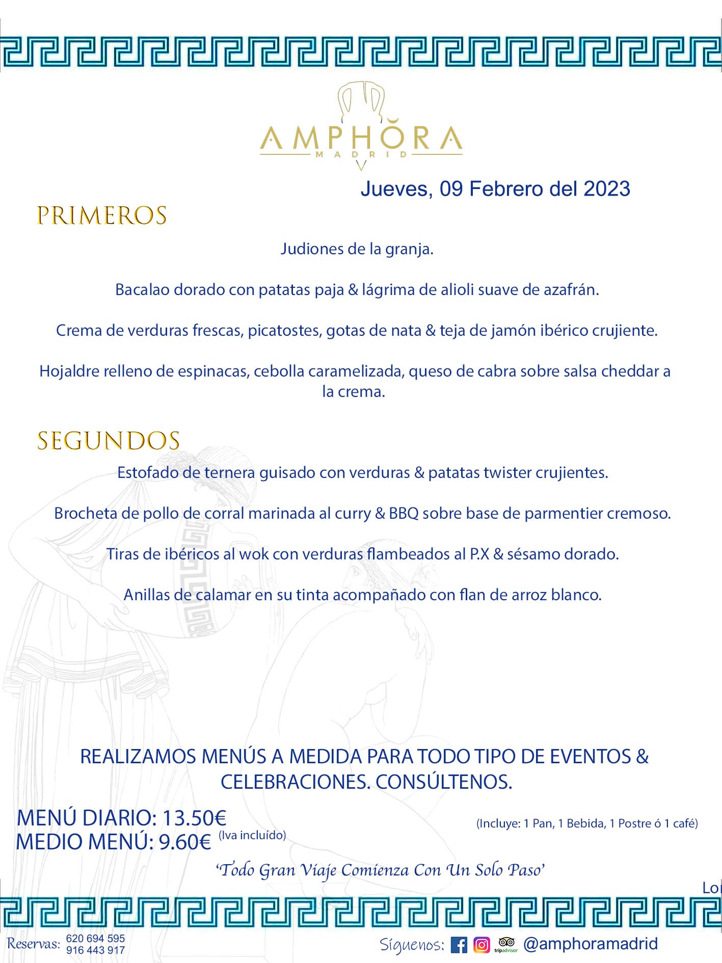 MENU DEL JUEVES DÍA 9 DE FEBRERO DE 2023 MENÚS DIARIOS MEJORES MENÚS RESTAURANTES ALCORCÓN RESTAURANTE AMPHORA TERRAZA EN ALCORCÓN (DISPONEMOS DE UNA GRAN TERRAZA) Av. Leganés, 54 28923 · Alcorcón · Madrid · España. 91 644 39 17 620 694 595 También realizamos menús especiales a medida personalizados a grupos para todo tipo de eventos, como celebraciones, comidas o cenas de empresas, bautizos, bodas, cumpleaños, cenas o comidas de navidad 2022/2023, etc. Consúltenos o visite nuestras excelentes y amplias instalaciones y les prepararemos el menú más ajustado a sus necesidades y presupuesto. #RestaurantesEventos #RestaurantesMenúsCelebraciones #RestaurantesSalonesBodasBautizosComuniones #MenúsEspecialesparaEventosAlcorcón #MenúsCelebracionesAlcorcón #RestaurantesSalonesMenúsEspecialesGrupos #RestaurantesMenúsCumpleaños #ComidasCenasEmpresasAlcorcón #MenúsparaCenasComidasEventosEmpresasMadrid #MejoresTerrazasMadrid #MejorTerrazaAlcorcónMadrid #PresupuestosMenúsBodasComunionesBautizosAlcorcón #RestaurantesSecretosconEncantoMadrid #RestaurantesMenúsCenasComidasGruposEmpresasNavidadesAlcorcon #SalonesComidasCenasEmpresasAlcorcón #MenúsEventos #MenúsBodas #MenúsComuniones #MenúsCumpleaños #MenúsBautizos #MenúsEventosAlcorcón #MenúsBodasAlcorcón #MenúsComunionesAlcorcón #MenúsCumpleañosAlcorcón #MenúsBautizosAlcorcón #MenúsNavidadAlcorcón #MenúsComidasNavidad #MenúsCenasNavidad #SalonesEventosAlcorcón RESTAURANTES ALCORCÓN CELEBRACIONES EVENTOS CUMPLEAÑOS BODAS COMUNIONES BAUTIZOS, MENÚS ESPECIALES A MEDIDA PARA REUNIONES FAMILIARES EVENTOS CELEBRACIONES BODAS COMUNIONES BAUTIZOS EN ALCORCÓN, RESTAURANTES SALONES GRUPOS COMIDAS CENAS EN ALCORCÓN, RESTAURANTES COMIDAS CENAS EMPRESA ALCORCÓN MADRID, MEJORES TERRAZAS ALCORCÓN, MEJOR TERRAZA ALCORCÓN, RESTAURANTES SECRETOS CON ENCANTO EN MADRID, RESTAURANTES MENUS GRUPOS ESPECIALES COMIDAS CENAS EMPRESAS NAVIDADES ALCORCÓN, CONSÚLTE NUESTROS MENÚS A MEDIDA PARA EVENTOS - REALIZAMOS MENÚS A MEDIDA PARA BODAS, COMUNIONES, BAUTIZOS, CUMPLEAÑOS, CENAS COMIDAS DE EMPRESAS, ETC - NUESTRO RESTAURANTE DIPONE DE UNA EXTRAORDINARIA TERRAZA PARA TODO TIPO DE EVENTOS - NUESTROS SALONES INTERIORES SE ADAPTAN A TODO DE EVENTOS, YA SEAN PARTICULARES COMO DE EMPRESAS - RESTAURANTE PREPARADO PARA TODO TIPO DE EVENTOS DE CLIENTES DE LA ZONA SUR SUROESTE DE MADRID COMO ALCORCÓN MÓSTOLES FUENLABRADA VILLAVICIOSA DE ODÓN POZUELO DE ALARCÓN GETAFE LAS ROZAS MAJADAHONDA - UNO DE LOS MEJORES RESTAURANTES DE MADRID PARA COMER O CENAR A LA CARTA O CON NUESTROS MENÚS - CELEBRE CON NOSOTROS SUS REUNIONES FAMILIARES CUMPLEAÑOS BAUTIZOS COMUNIONES BODAS PRESENTACIONES ETC. PUES SERÁN UN ÉXITO - MEJORES RESTAURANTES SALONES CELEBRACIONES EN ALCORCÓN -RESTAURANTES MENUS GRUPOS COMIDAS CENAS REUNIONES EMPRESAS NAVIDADES 2022 2023 ALCORCÓN ZONA SUR MADRID.