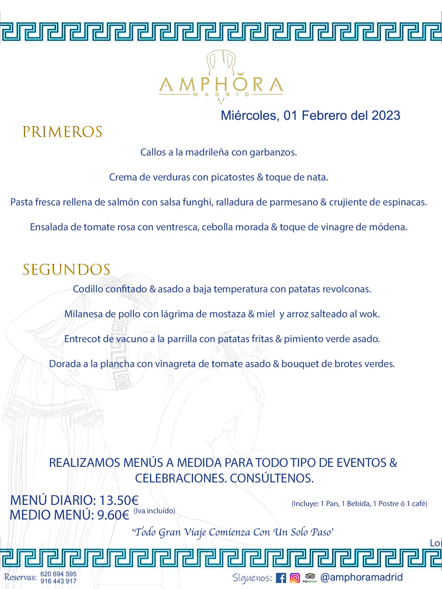 MENU DEL MIÉRCOLES DÍA 1 DE FEBRERO DE 2023 MENÚS DIARIOS MEJORES MENÚS RESTAURANTES ALCORCÓN RESTAURANTE AMPHORA TERRAZA EN ALCORCÓN (DISPONEMOS DE UNA GRAN TERRAZA) Av. Leganés, 54 28923 · Alcorcón · Madrid · España. 91 644 39 17 620 694 595 También realizamos menús especiales a medida personalizados a grupos para todo tipo de eventos, como celebraciones, comidas o cenas de empresas, bautizos, bodas, cumpleaños, cenas o comidas de navidad 2022/2023, etc. Consúltenos o visite nuestras excelentes y amplias instalaciones y les prepararemos el menú más ajustado a sus necesidades y presupuesto. #RestaurantesEventos #RestaurantesMenúsCelebraciones #RestaurantesSalonesBodasBautizosComuniones #MenúsEspecialesparaEventosAlcorcón #MenúsCelebracionesAlcorcón #RestaurantesSalonesMenúsEspecialesGrupos #RestaurantesMenúsCumpleaños #ComidasCenasEmpresasAlcorcón #MenúsparaCenasComidasEventosEmpresasMadrid #MejoresTerrazasMadrid #MejorTerrazaAlcorcónMadrid #PresupuestosMenúsBodasComunionesBautizosAlcorcón #RestaurantesSecretosconEncantoMadrid #RestaurantesMenúsCenasComidasGruposEmpresasNavidadesAlcorcon #SalonesComidasCenasEmpresasAlcorcón #MenúsEventos #MenúsBodas #MenúsComuniones #MenúsCumpleaños #MenúsBautizos #MenúsEventosAlcorcón #MenúsBodasAlcorcón #MenúsComunionesAlcorcón #MenúsCumpleañosAlcorcón #MenúsBautizosAlcorcón #MenúsNavidadAlcorcón #MenúsComidasNavidad #MenúsCenasNavidad #SalonesEventosAlcorcón RESTAURANTES ALCORCÓN CELEBRACIONES EVENTOS CUMPLEAÑOS BODAS COMUNIONES BAUTIZOS, MENÚS ESPECIALES A MEDIDA PARA REUNIONES FAMILIARES EVENTOS CELEBRACIONES BODAS COMUNIONES BAUTIZOS EN ALCORCÓN, RESTAURANTES SALONES GRUPOS COMIDAS CENAS EN ALCORCÓN, RESTAURANTES COMIDAS CENAS EMPRESA ALCORCÓN MADRID, MEJORES TERRAZAS ALCORCÓN, MEJOR TERRAZA ALCORCÓN, RESTAURANTES SECRETOS CON ENCANTO EN MADRID, RESTAURANTES MENUS GRUPOS ESPECIALES COMIDAS CENAS EMPRESAS NAVIDADES ALCORCÓN, CONSÚLTE NUESTROS MENÚS A MEDIDA PARA EVENTOS - REALIZAMOS MENÚS A MEDIDA PARA BODAS, COMUNIONES, BAUTIZOS, CUMPLEAÑOS, CENAS COMIDAS DE EMPRESAS, ETC - NUESTRO RESTAURANTE DIPONE DE UNA EXTRAORDINARIA TERRAZA PARA TODO TIPO DE EVENTOS - NUESTROS SALONES INTERIORES SE ADAPTAN A TODO DE EVENTOS, YA SEAN PARTICULARES COMO DE EMPRESAS - RESTAURANTE PREPARADO PARA TODO TIPO DE EVENTOS DE CLIENTES DE LA ZONA SUR SUROESTE DE MADRID COMO ALCORCÓN MÓSTOLES FUENLABRADA VILLAVICIOSA DE ODÓN POZUELO DE ALARCÓN GETAFE LAS ROZAS MAJADAHONDA - UNO DE LOS MEJORES RESTAURANTES DE MADRID PARA COMER O CENAR A LA CARTA O CON NUESTROS MENÚS - CELEBRE CON NOSOTROS SUS REUNIONES FAMILIARES CUMPLEAÑOS BAUTIZOS COMUNIONES BODAS PRESENTACIONES ETC. PUES SERÁN UN ÉXITO - MEJORES RESTAURANTES SALONES CELEBRACIONES EN ALCORCÓN -RESTAURANTES MENUS GRUPOS COMIDAS CENAS REUNIONES EMPRESAS NAVIDADES 2022 2023 ALCORCÓN ZONA SUR MADRID.