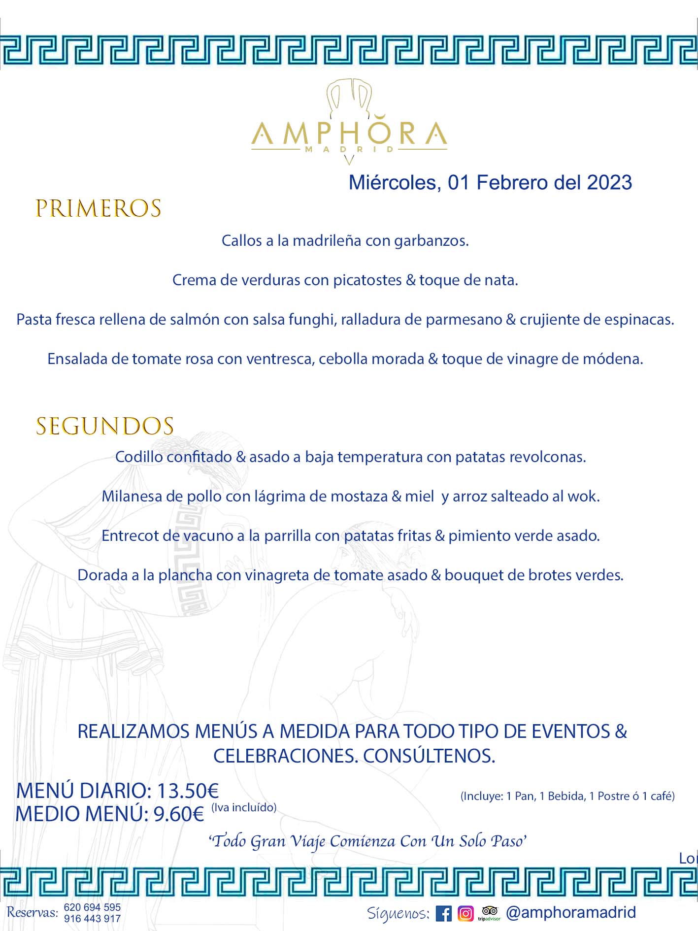 MENU DEL MIÉRCOLES DÍA 1 DE FEBRERO DE 2023 MENÚS DIARIOS MEJORES MENÚS RESTAURANTES ALCORCÓN RESTAURANTE AMPHORA TERRAZA EN ALCORCÓN (DISPONEMOS DE UNA GRAN TERRAZA) Av. Leganés, 54 28923 · Alcorcón · Madrid · España. 91 644 39 17 620 694 595 También realizamos menús especiales a medida personalizados a grupos para todo tipo de eventos, como celebraciones, comidas o cenas de empresas, bautizos, bodas, cumpleaños, cenas o comidas de navidad 2022/2023, etc. Consúltenos o visite nuestras excelentes y amplias instalaciones y les prepararemos el menú más ajustado a sus necesidades y presupuesto. #RestaurantesEventos #RestaurantesMenúsCelebraciones #RestaurantesSalonesBodasBautizosComuniones #MenúsEspecialesparaEventosAlcorcón #MenúsCelebracionesAlcorcón #RestaurantesSalonesMenúsEspecialesGrupos #RestaurantesMenúsCumpleaños #ComidasCenasEmpresasAlcorcón #MenúsparaCenasComidasEventosEmpresasMadrid #MejoresTerrazasMadrid #MejorTerrazaAlcorcónMadrid #PresupuestosMenúsBodasComunionesBautizosAlcorcón #RestaurantesSecretosconEncantoMadrid #RestaurantesMenúsCenasComidasGruposEmpresasNavidadesAlcorcon #SalonesComidasCenasEmpresasAlcorcón #MenúsEventos #MenúsBodas #MenúsComuniones #MenúsCumpleaños #MenúsBautizos #MenúsEventosAlcorcón #MenúsBodasAlcorcón #MenúsComunionesAlcorcón #MenúsCumpleañosAlcorcón #MenúsBautizosAlcorcón #MenúsNavidadAlcorcón #MenúsComidasNavidad #MenúsCenasNavidad #SalonesEventosAlcorcón RESTAURANTES ALCORCÓN CELEBRACIONES EVENTOS CUMPLEAÑOS BODAS COMUNIONES BAUTIZOS, MENÚS ESPECIALES A MEDIDA PARA REUNIONES FAMILIARES EVENTOS CELEBRACIONES BODAS COMUNIONES BAUTIZOS EN ALCORCÓN, RESTAURANTES SALONES GRUPOS COMIDAS CENAS EN ALCORCÓN, RESTAURANTES COMIDAS CENAS EMPRESA ALCORCÓN MADRID, MEJORES TERRAZAS ALCORCÓN, MEJOR TERRAZA ALCORCÓN, RESTAURANTES SECRETOS CON ENCANTO EN MADRID, RESTAURANTES MENUS GRUPOS ESPECIALES COMIDAS CENAS EMPRESAS NAVIDADES ALCORCÓN, CONSÚLTE NUESTROS MENÚS A MEDIDA PARA EVENTOS - REALIZAMOS MENÚS A MEDIDA PARA BODAS, COMUNIONES, BAUTIZOS, CUMPLEAÑOS, CENAS COMIDAS DE EMPRESAS, ETC - NUESTRO RESTAURANTE DIPONE DE UNA EXTRAORDINARIA TERRAZA PARA TODO TIPO DE EVENTOS - NUESTROS SALONES INTERIORES SE ADAPTAN A TODO DE EVENTOS, YA SEAN PARTICULARES COMO DE EMPRESAS - RESTAURANTE PREPARADO PARA TODO TIPO DE EVENTOS DE CLIENTES DE LA ZONA SUR SUROESTE DE MADRID COMO ALCORCÓN MÓSTOLES FUENLABRADA VILLAVICIOSA DE ODÓN POZUELO DE ALARCÓN GETAFE LAS ROZAS MAJADAHONDA - UNO DE LOS MEJORES RESTAURANTES DE MADRID PARA COMER O CENAR A LA CARTA O CON NUESTROS MENÚS - CELEBRE CON NOSOTROS SUS REUNIONES FAMILIARES CUMPLEAÑOS BAUTIZOS COMUNIONES BODAS PRESENTACIONES ETC. PUES SERÁN UN ÉXITO - MEJORES RESTAURANTES SALONES CELEBRACIONES EN ALCORCÓN -RESTAURANTES MENUS GRUPOS COMIDAS CENAS REUNIONES EMPRESAS NAVIDADES 2022 2023 ALCORCÓN ZONA SUR MADRID.