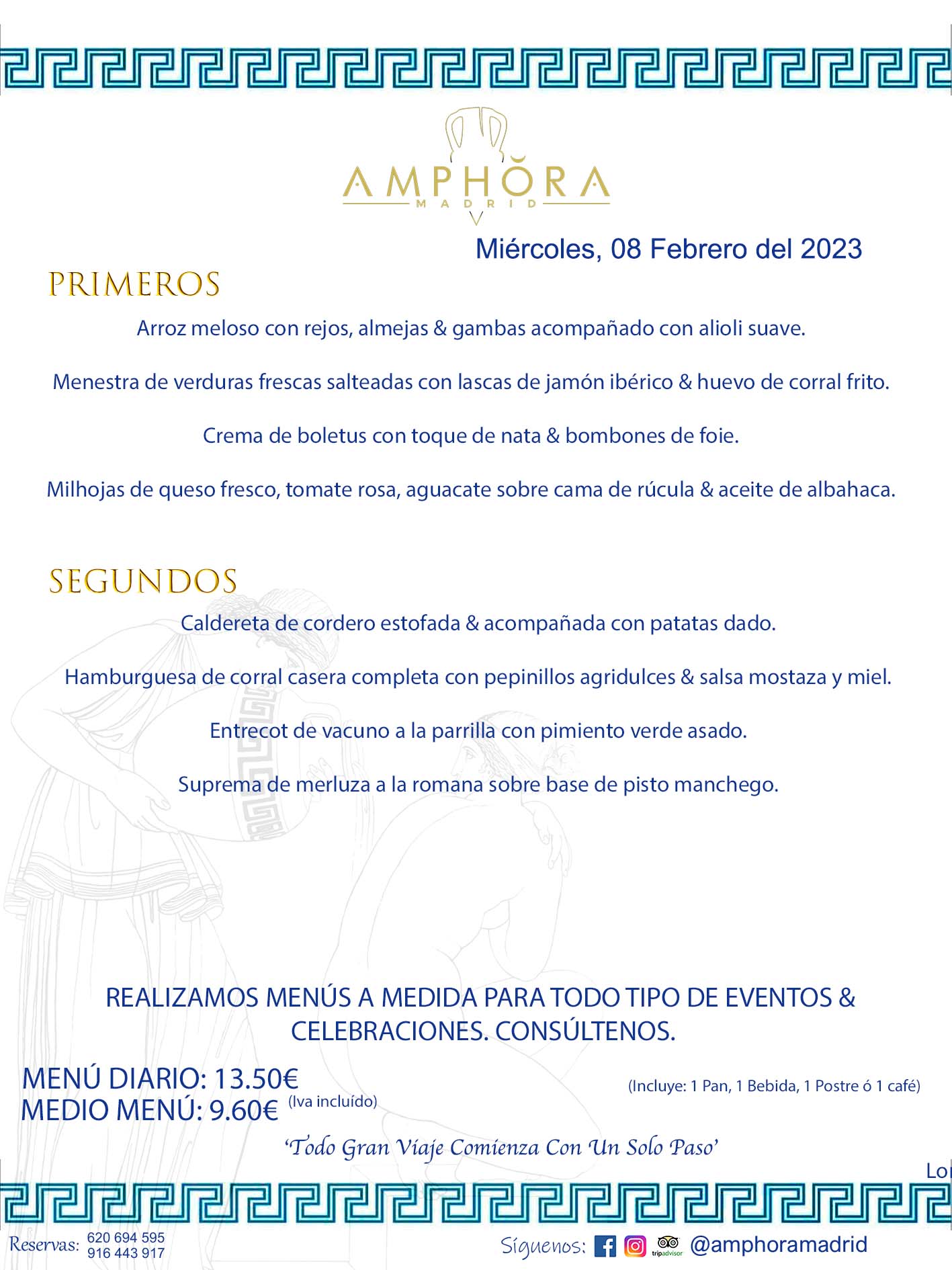 MENU DEL MIÉRCOLES DÍA 8 DE FEBRERO DE 2023 MENÚS DIARIOS MEJORES MENÚS RESTAURANTES ALCORCÓN RESTAURANTE AMPHORA TERRAZA EN ALCORCÓN (DISPONEMOS DE UNA GRAN TERRAZA) Av. Leganés, 54 28923 · Alcorcón · Madrid · España. 91 644 39 17 620 694 595 También realizamos menús especiales a medida personalizados a grupos para todo tipo de eventos, como celebraciones, comidas o cenas de empresas, bautizos, bodas, cumpleaños, cenas o comidas de navidad 2022/2023, etc. Consúltenos o visite nuestras excelentes y amplias instalaciones y les prepararemos el menú más ajustado a sus necesidades y presupuesto. #RestaurantesEventos #RestaurantesMenúsCelebraciones #RestaurantesSalonesBodasBautizosComuniones #MenúsEspecialesparaEventosAlcorcón #MenúsCelebracionesAlcorcón #RestaurantesSalonesMenúsEspecialesGrupos #RestaurantesMenúsCumpleaños #ComidasCenasEmpresasAlcorcón #MenúsparaCenasComidasEventosEmpresasMadrid #MejoresTerrazasMadrid #MejorTerrazaAlcorcónMadrid #PresupuestosMenúsBodasComunionesBautizosAlcorcón #RestaurantesSecretosconEncantoMadrid #RestaurantesMenúsCenasComidasGruposEmpresasNavidadesAlcorcon #SalonesComidasCenasEmpresasAlcorcón #MenúsEventos #MenúsBodas #MenúsComuniones #MenúsCumpleaños #MenúsBautizos #MenúsEventosAlcorcón #MenúsBodasAlcorcón #MenúsComunionesAlcorcón #MenúsCumpleañosAlcorcón #MenúsBautizosAlcorcón #MenúsNavidadAlcorcón #MenúsComidasNavidad #MenúsCenasNavidad #SalonesEventosAlcorcón RESTAURANTES ALCORCÓN CELEBRACIONES EVENTOS CUMPLEAÑOS BODAS COMUNIONES BAUTIZOS, MENÚS ESPECIALES A MEDIDA PARA REUNIONES FAMILIARES EVENTOS CELEBRACIONES BODAS COMUNIONES BAUTIZOS EN ALCORCÓN, RESTAURANTES SALONES GRUPOS COMIDAS CENAS EN ALCORCÓN, RESTAURANTES COMIDAS CENAS EMPRESA ALCORCÓN MADRID, MEJORES TERRAZAS ALCORCÓN, MEJOR TERRAZA ALCORCÓN, RESTAURANTES SECRETOS CON ENCANTO EN MADRID, RESTAURANTES MENUS GRUPOS ESPECIALES COMIDAS CENAS EMPRESAS NAVIDADES ALCORCÓN, CONSÚLTE NUESTROS MENÚS A MEDIDA PARA EVENTOS - REALIZAMOS MENÚS A MEDIDA PARA BODAS, COMUNIONES, BAUTIZOS, CUMPLEAÑOS, CENAS COMIDAS DE EMPRESAS, ETC - NUESTRO RESTAURANTE DIPONE DE UNA EXTRAORDINARIA TERRAZA PARA TODO TIPO DE EVENTOS - NUESTROS SALONES INTERIORES SE ADAPTAN A TODO DE EVENTOS, YA SEAN PARTICULARES COMO DE EMPRESAS - RESTAURANTE PREPARADO PARA TODO TIPO DE EVENTOS DE CLIENTES DE LA ZONA SUR SUROESTE DE MADRID COMO ALCORCÓN MÓSTOLES FUENLABRADA VILLAVICIOSA DE ODÓN POZUELO DE ALARCÓN GETAFE LAS ROZAS MAJADAHONDA - UNO DE LOS MEJORES RESTAURANTES DE MADRID PARA COMER O CENAR A LA CARTA O CON NUESTROS MENÚS - CELEBRE CON NOSOTROS SUS REUNIONES FAMILIARES CUMPLEAÑOS BAUTIZOS COMUNIONES BODAS PRESENTACIONES ETC. PUES SERÁN UN ÉXITO - MEJORES RESTAURANTES SALONES CELEBRACIONES EN ALCORCÓN -RESTAURANTES MENUS GRUPOS COMIDAS CENAS REUNIONES EMPRESAS NAVIDADES 2022 2023 ALCORCÓN ZONA SUR MADRID.