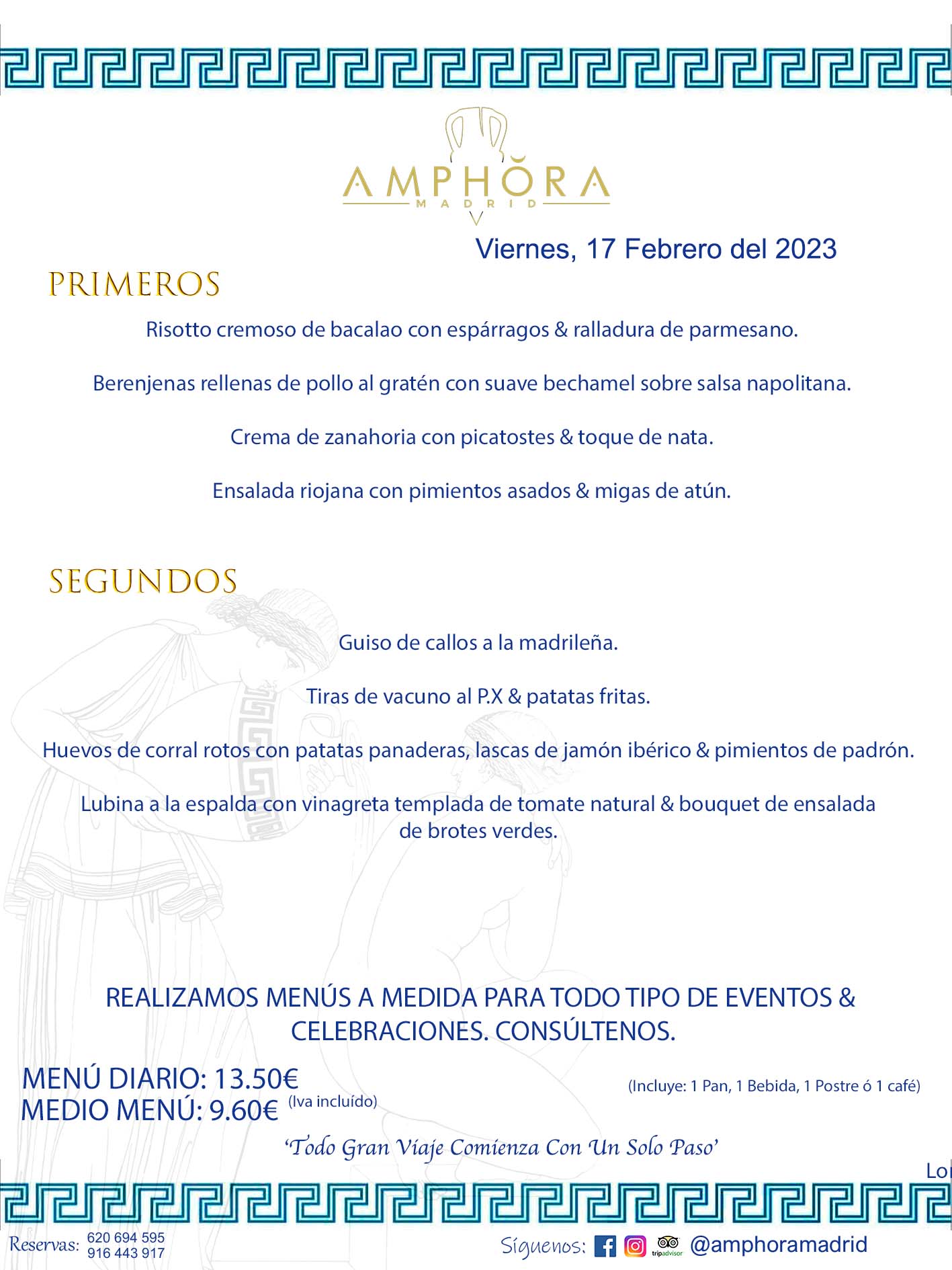 MENU DEL VIERNES DÍA 17 DE FEBRERO DE 2023 MENÚS DIARIOS MEJORES MENÚS RESTAURANTES ALCORCÓN RESTAURANTE AMPHORA TERRAZA EN ALCORCÓN (DISPONEMOS DE UNA GRAN TERRAZA) Av. Leganés, 54 28923 · Alcorcón · Madrid · España. 91 644 39 17 620 694 595 También realizamos menús especiales a medida personalizados a grupos para todo tipo de eventos, como celebraciones, comidas o cenas de empresas, bautizos, bodas, cumpleaños, cenas o comidas de navidad 2022/2023, etc. Consúltenos o visite nuestras excelentes y amplias instalaciones y les prepararemos el menú más ajustado a sus necesidades y presupuesto. #RestaurantesEventos #RestaurantesMenúsCelebraciones #RestaurantesSalonesBodasBautizosComuniones #MenúsEspecialesparaEventosAlcorcón #MenúsCelebracionesAlcorcón #RestaurantesSalonesMenúsEspecialesGrupos #RestaurantesMenúsCumpleaños #ComidasCenasEmpresasAlcorcón #MenúsparaCenasComidasEventosEmpresasMadrid #MejoresTerrazasMadrid #MejorTerrazaAlcorcónMadrid #PresupuestosMenúsBodasComunionesBautizosAlcorcón #RestaurantesSecretosconEncantoMadrid #RestaurantesMenúsCenasComidasGruposEmpresasNavidadesAlcorcon #SalonesComidasCenasEmpresasAlcorcón #MenúsEventos #MenúsBodas #MenúsComuniones #MenúsCumpleaños #MenúsBautizos #MenúsEventosAlcorcón #MenúsBodasAlcorcón #MenúsComunionesAlcorcón #MenúsCumpleañosAlcorcón #MenúsBautizosAlcorcón #MenúsNavidadAlcorcón #MenúsComidasNavidad #MenúsCenasNavidad #SalonesEventosAlcorcón RESTAURANTES ALCORCÓN CELEBRACIONES EVENTOS CUMPLEAÑOS BODAS COMUNIONES BAUTIZOS, MENÚS ESPECIALES A MEDIDA PARA REUNIONES FAMILIARES EVENTOS CELEBRACIONES BODAS COMUNIONES BAUTIZOS EN ALCORCÓN, RESTAURANTES SALONES GRUPOS COMIDAS CENAS EN ALCORCÓN, RESTAURANTES COMIDAS CENAS EMPRESA ALCORCÓN MADRID, MEJORES TERRAZAS ALCORCÓN, MEJOR TERRAZA ALCORCÓN, RESTAURANTES SECRETOS CON ENCANTO EN MADRID, RESTAURANTES MENUS GRUPOS ESPECIALES COMIDAS CENAS EMPRESAS NAVIDADES ALCORCÓN, CONSÚLTE NUESTROS MENÚS A MEDIDA PARA EVENTOS - REALIZAMOS MENÚS A MEDIDA PARA BODAS, COMUNIONES, BAUTIZOS, CUMPLEAÑOS, CENAS COMIDAS DE EMPRESAS, ETC - NUESTRO RESTAURANTE DIPONE DE UNA EXTRAORDINARIA TERRAZA PARA TODO TIPO DE EVENTOS - NUESTROS SALONES INTERIORES SE ADAPTAN A TODO DE EVENTOS, YA SEAN PARTICULARES COMO DE EMPRESAS - RESTAURANTE PREPARADO PARA TODO TIPO DE EVENTOS DE CLIENTES DE LA ZONA SUR SUROESTE DE MADRID COMO ALCORCÓN MÓSTOLES FUENLABRADA VILLAVICIOSA DE ODÓN POZUELO DE ALARCÓN GETAFE LAS ROZAS MAJADAHONDA - UNO DE LOS MEJORES RESTAURANTES DE MADRID PARA COMER O CENAR A LA CARTA O CON NUESTROS MENÚS - CELEBRE CON NOSOTROS SUS REUNIONES FAMILIARES CUMPLEAÑOS BAUTIZOS COMUNIONES BODAS PRESENTACIONES ETC. PUES SERÁN UN ÉXITO - MEJORES RESTAURANTES SALONES CELEBRACIONES EN ALCORCÓN -RESTAURANTES MENUS GRUPOS COMIDAS CENAS REUNIONES EMPRESAS NAVIDADES 2022 2023 ALCORCÓN ZONA SUR MADRID.