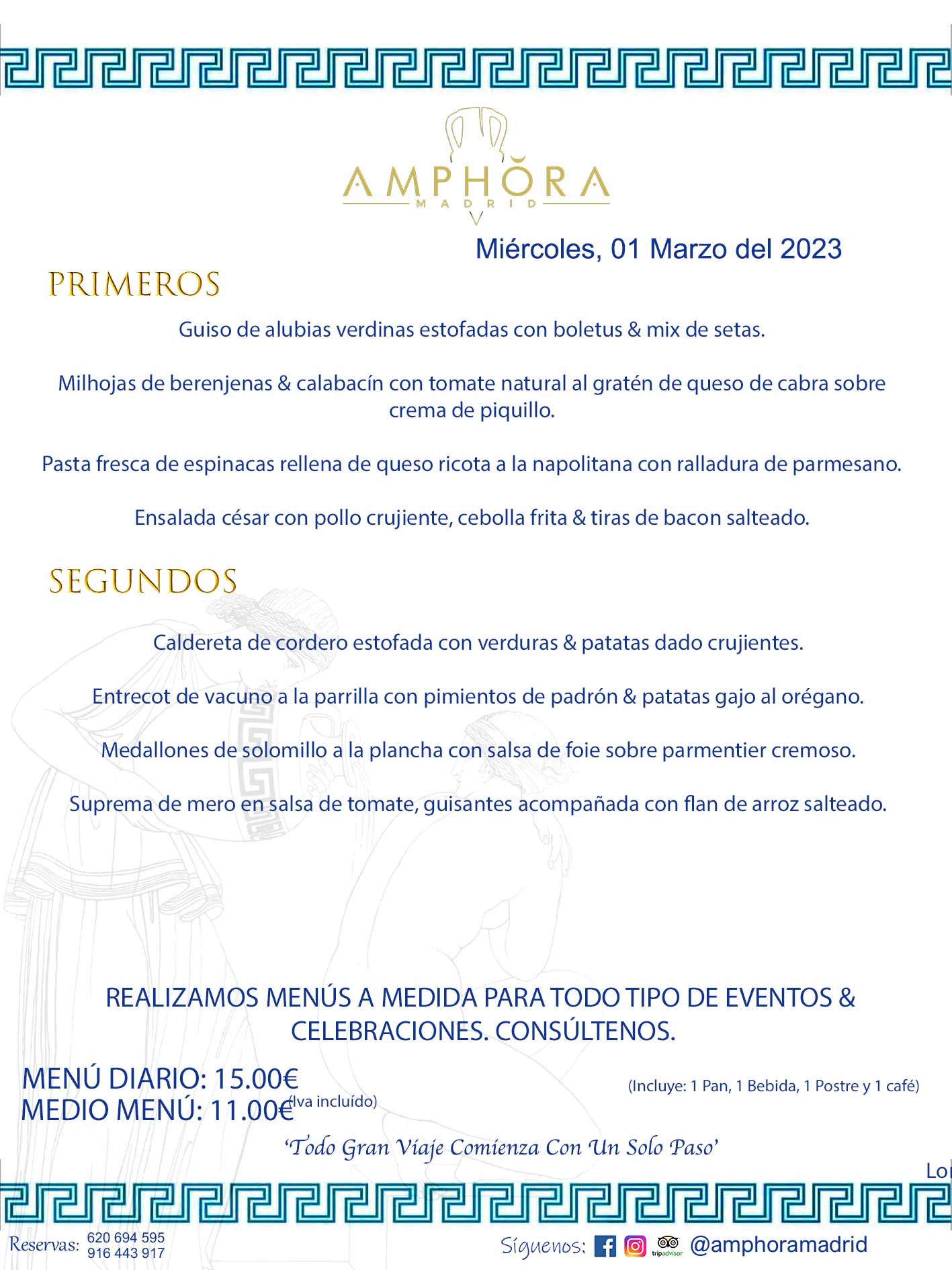 MENU DEL MIÉRCOLES DÍA 1 DE MARZO DE 2023 MENÚS DIARIOS MEJORES MENÚS RESTAURANTES ALCORCÓN RESTAURANTE AMPHORA TERRAZA EN ALCORCÓN (DISPONEMOS DE UNA GRAN TERRAZA) Av. Leganés, 54 28923 · Alcorcón · Madrid · España. 91 644 39 17 620 694 595 También realizamos menús especiales a medida personalizados a grupos para todo tipo de eventos, como celebraciones, comidas o cenas de empresas, bautizos, bodas, cumpleaños, cenas o comidas de navidad 2023 2024, etc. Consúltenos o visite nuestras excelentes y amplias instalaciones y les prepararemos el menú más ajustado a sus necesidades y presupuesto. #RestaurantesEventos #RestaurantesMenúsCelebraciones #RestaurantesSalonesBodasBautizosComuniones #MenúsEspecialesparaEventosAlcorcón #MenúsCelebracionesAlcorcón #RestaurantesSalonesMenúsEspecialesGrupos #RestaurantesMenúsCumpleaños #ComidasCenasEmpresasAlcorcón #MenúsparaCenasComidasEventosEmpresasMadrid #MejoresTerrazasMadrid #MejorTerrazaAlcorcónMadrid #PresupuestosMenúsBodasComunionesBautizosAlcorcón #RestaurantesSecretosconEncantoMadrid #RestaurantesMenúsCenasComidasGruposEmpresasNavidadesAlcorcon #SalonesComidasCenasEmpresasAlcorcón #MenúsEventos #MenúsBodas #MenúsComuniones #MenúsCumpleaños #MenúsBautizos #MenúsEventosAlcorcón #MenúsBodasAlcorcón #MenúsComunionesAlcorcón #MenúsCumpleañosAlcorcón #MenúsBautizosAlcorcón #MenúsNavidadAlcorcón #MenúsComidasNavidad #MenúsCenasNavidad #SalonesEventosAlcorcón RESTAURANTES ALCORCÓN CELEBRACIONES EVENTOS CUMPLEAÑOS BODAS COMUNIONES BAUTIZOS, MENÚS ESPECIALES A MEDIDA PARA REUNIONES FAMILIARES EVENTOS CELEBRACIONES BODAS COMUNIONES BAUTIZOS EN ALCORCÓN, RESTAURANTES SALONES GRUPOS COMIDAS CENAS EN ALCORCÓN, RESTAURANTES COMIDAS CENAS EMPRESA ALCORCÓN MADRID, MEJORES TERRAZAS ALCORCÓN, MEJOR TERRAZA ALCORCÓN, RESTAURANTES SECRETOS CON ENCANTO EN MADRID, RESTAURANTES MENUS GRUPOS ESPECIALES COMIDAS CENAS EMPRESAS NAVIDADES ALCORCÓN, CONSÚLTE NUESTROS MENÚS A MEDIDA PARA EVENTOS - REALIZAMOS MENÚS A MEDIDA PARA BODAS, COMUNIONES, BAUTIZOS, CUMPLEAÑOS, CENAS COMIDAS DE EMPRESAS, ETC - NUESTRO RESTAURANTE DIPONE DE UNA EXTRAORDINARIA TERRAZA PARA TODO TIPO DE EVENTOS - NUESTROS SALONES INTERIORES SE ADAPTAN A TODO DE EVENTOS, YA SEAN PARTICULARES COMO DE EMPRESAS - RESTAURANTE PREPARADO PARA TODO TIPO DE EVENTOS DE CLIENTES DE LA ZONA SUR SUROESTE DE MADRID COMO ALCORCÓN MÓSTOLES FUENLABRADA VILLAVICIOSA DE ODÓN POZUELO DE ALARCÓN GETAFE LAS ROZAS MAJADAHONDA - UNO DE LOS MEJORES RESTAURANTES DE MADRID PARA COMER O CENAR A LA CARTA O CON NUESTROS MENÚS - CELEBRE CON NOSOTROS SUS REUNIONES FAMILIARES CUMPLEAÑOS BAUTIZOS COMUNIONES BODAS PRESENTACIONES ETC. PUES SERÁN UN ÉXITO - MEJORES RESTAURANTES SALONES CELEBRACIONES EN ALCORCÓN -RESTAURANTES MENUS GRUPOS COMIDAS CENAS REUNIONES EMPRESAS NAVIDADES 2023 2024 ALCORCÓN ZONA SUR MADRID.