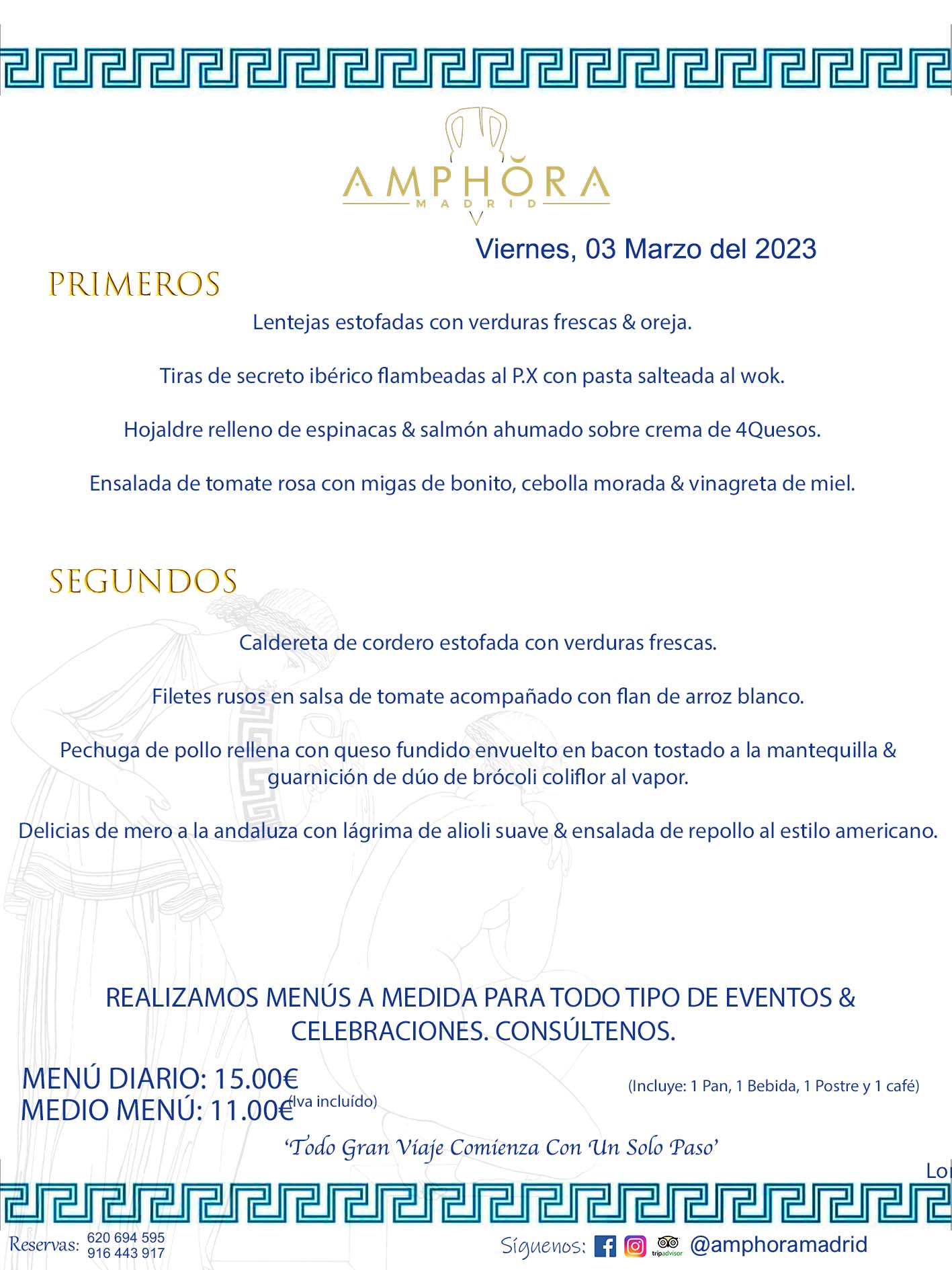 MENU DEL VIERNES DÍA 3 DE MARZO DE 2023 MENÚS DIARIOS MEJORES MENÚS RESTAURANTES ALCORCÓN RESTAURANTE AMPHORA TERRAZA EN ALCORCÓN (DISPONEMOS DE UNA GRAN TERRAZA) Av. Leganés, 54 28923 · Alcorcón · Madrid · España. 91 644 39 17 620 694 595 También realizamos menús especiales a medida personalizados a grupos para todo tipo de eventos, como celebraciones, comidas o cenas de empresas, bautizos, bodas, cumpleaños, cenas o comidas de navidad 2023 2024, etc. Consúltenos o visite nuestras excelentes y amplias instalaciones y les prepararemos el menú más ajustado a sus necesidades y presupuesto. #RestaurantesEventos #RestaurantesMenúsCelebraciones #RestaurantesSalonesBodasBautizosComuniones #MenúsEspecialesparaEventosAlcorcón #MenúsCelebracionesAlcorcón #RestaurantesSalonesMenúsEspecialesGrupos #RestaurantesMenúsCumpleaños #ComidasCenasEmpresasAlcorcón #MenúsparaCenasComidasEventosEmpresasMadrid #MejoresTerrazasMadrid #MejorTerrazaAlcorcónMadrid #PresupuestosMenúsBodasComunionesBautizosAlcorcón #RestaurantesSecretosconEncantoMadrid #RestaurantesMenúsCenasComidasGruposEmpresasNavidadesAlcorcon #SalonesComidasCenasEmpresasAlcorcón #MenúsEventos #MenúsBodas #MenúsComuniones #MenúsCumpleaños #MenúsBautizos #MenúsEventosAlcorcón #MenúsBodasAlcorcón #MenúsComunionesAlcorcón #MenúsCumpleañosAlcorcón #MenúsBautizosAlcorcón #MenúsNavidadAlcorcón #MenúsComidasNavidad #MenúsCenasNavidad #SalonesEventosAlcorcón RESTAURANTES ALCORCÓN CELEBRACIONES EVENTOS CUMPLEAÑOS BODAS COMUNIONES BAUTIZOS, MENÚS ESPECIALES A MEDIDA PARA REUNIONES FAMILIARES EVENTOS CELEBRACIONES BODAS COMUNIONES BAUTIZOS EN ALCORCÓN, RESTAURANTES SALONES GRUPOS COMIDAS CENAS EN ALCORCÓN, RESTAURANTES COMIDAS CENAS EMPRESA ALCORCÓN MADRID, MEJORES TERRAZAS ALCORCÓN, MEJOR TERRAZA ALCORCÓN, RESTAURANTES SECRETOS CON ENCANTO EN MADRID, RESTAURANTES MENUS GRUPOS ESPECIALES COMIDAS CENAS EMPRESAS NAVIDADES ALCORCÓN, CONSÚLTE NUESTROS MENÚS A MEDIDA PARA EVENTOS - REALIZAMOS MENÚS A MEDIDA PARA BODAS, COMUNIONES, BAUTIZOS, CUMPLEAÑOS, CENAS COMIDAS DE EMPRESAS, ETC - NUESTRO RESTAURANTE DIPONE DE UNA EXTRAORDINARIA TERRAZA PARA TODO TIPO DE EVENTOS - NUESTROS SALONES INTERIORES SE ADAPTAN A TODO DE EVENTOS, YA SEAN PARTICULARES COMO DE EMPRESAS - RESTAURANTE PREPARADO PARA TODO TIPO DE EVENTOS DE CLIENTES DE LA ZONA SUR SUROESTE DE MADRID COMO ALCORCÓN MÓSTOLES FUENLABRADA VILLAVICIOSA DE ODÓN POZUELO DE ALARCÓN GETAFE LAS ROZAS MAJADAHONDA - UNO DE LOS MEJORES RESTAURANTES DE MADRID PARA COMER O CENAR A LA CARTA O CON NUESTROS MENÚS - CELEBRE CON NOSOTROS SUS REUNIONES FAMILIARES CUMPLEAÑOS BAUTIZOS COMUNIONES BODAS PRESENTACIONES ETC. PUES SERÁN UN ÉXITO - MEJORES RESTAURANTES SALONES CELEBRACIONES EN ALCORCÓN -RESTAURANTES MENUS GRUPOS COMIDAS CENAS REUNIONES EMPRESAS NAVIDADES 2023 2024 ALCORCÓN ZONA SUR MADRID.