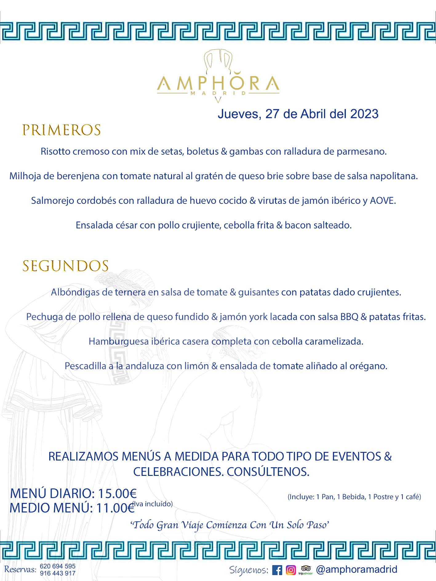 MENÚS DEL DÍA ALCORCÓN MENÚ DEL JUEVES 27 DE ABRIL DE 2023 MENÚS DIARIOS MEJORES MENÚS RESTAURANTES ALCORCÓN RESTAURANTE AMPHORA TERRAZA EN ALCORCÓN (DISPONEMOS DE UNA GRAN TERRAZA) Av. Leganés, 54 28923 · Alcorcón · Madrid · España. 91 644 39 17 620 694 595 También realizamos menús especiales a medida personalizados a grupos para todo tipo de eventos, como celebraciones, comidas o cenas de empresas, bautizos, bodas, cumpleaños, cenas o comidas de navidad 2023 2024, etc. Consúltenos o visite nuestras excelentes y amplias instalaciones y les prepararemos el menú más ajustado a sus necesidades y presupuesto. #RestaurantesEventos #RestaurantesMenúsCelebraciones #RestaurantesSalonesBodasBautizosComuniones #MenúsEspecialesparaEventosAlcorcón #MenúsCelebracionesAlcorcón #RestaurantesSalonesMenúsEspecialesGrupos #RestaurantesMenúsCumpleaños #ComidasCenasEmpresasAlcorcón #MenúsparaCenasComidasEventosEmpresasMadrid #MejoresTerrazasMadrid #MejorTerrazaAlcorcónMadrid #PresupuestosMenúsBodasComunionesBautizosAlcorcón #RestaurantesSecretosconEncantoMadrid #RestaurantesMenúsCenasComidasGruposEmpresasNavidadesAlcorcon #SalonesComidasCenasEmpresasAlcorcón #MenúsEventos #MenúsBodas #MenúsComuniones #MenúsCumpleaños #MenúsBautizos #MenúsEventosAlcorcón #MenúsBodasAlcorcón #MenúsComunionesAlcorcón #MenúsCumpleañosAlcorcón #MenúsBautizosAlcorcón #MenúsNavidadAlcorcón #MenúsComidasNavidad #MenúsCenasNavidad #SalonesEventosAlcorcón RESTAURANTES ALCORCÓN CELEBRACIONES EVENTOS CUMPLEAÑOS BODAS COMUNIONES BAUTIZOS, MENÚS ESPECIALES A MEDIDA PARA REUNIONES FAMILIARES EVENTOS CELEBRACIONES BODAS COMUNIONES BAUTIZOS EN ALCORCÓN, RESTAURANTES SALONES GRUPOS COMIDAS CENAS EN ALCORCÓN, RESTAURANTES COMIDAS CENAS EMPRESA ALCORCÓN MADRID, MEJORES TERRAZAS ALCORCÓN, MEJOR TERRAZA ALCORCÓN, RESTAURANTES SECRETOS CON ENCANTO EN MADRID, RESTAURANTES MENUS GRUPOS ESPECIALES COMIDAS CENAS EMPRESAS NAVIDADES ALCORCÓN, CONSÚLTE NUESTROS MENÚS A MEDIDA PARA EVENTOS - REALIZAMOS MENÚS A MEDIDA PARA BODAS, COMUNIONES, BAUTIZOS, CUMPLEAÑOS, CENAS COMIDAS DE EMPRESAS, ETC - NUESTRO RESTAURANTE DIPONE DE UNA EXTRAORDINARIA TERRAZA PARA TODO TIPO DE EVENTOS - NUESTROS SALONES INTERIORES SE ADAPTAN A TODO DE EVENTOS, YA SEAN PARTICULARES COMO DE EMPRESAS - RESTAURANTE PREPARADO PARA TODO TIPO DE EVENTOS DE CLIENTES DE LA ZONA SUR SUROESTE DE MADRID COMO ALCORCÓN MÓSTOLES FUENLABRADA VILLAVICIOSA DE ODÓN POZUELO DE ALARCÓN GETAFE LAS ROZAS MAJADAHONDA - UNO DE LOS MEJORES RESTAURANTES DE MADRID PARA COMER O CENAR A LA CARTA O CON NUESTROS MENÚS - CELEBRE CON NOSOTROS SUS REUNIONES FAMILIARES CUMPLEAÑOS BAUTIZOS COMUNIONES BODAS PRESENTACIONES ETC. PUES SERÁN UN ÉXITO - MEJORES RESTAURANTES SALONES CELEBRACIONES EN ALCORCÓN -RESTAURANTES MENUS GRUPOS COMIDAS CENAS REUNIONES EMPRESAS NAVIDADES 2023 2024 ALCORCÓN ZONA SUR MADRID.