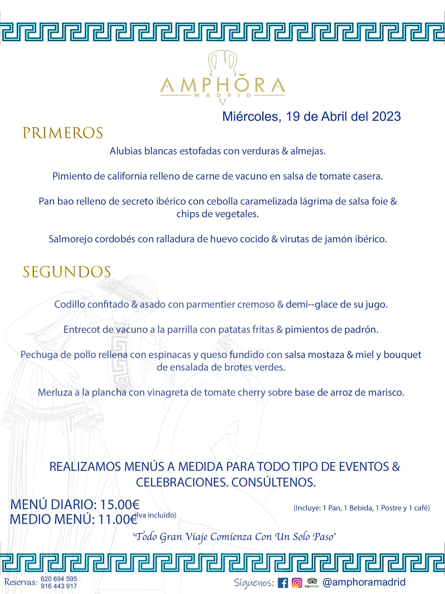 MENÚS DEL DÍA ALCORCÓN MENÚ DEL MIÉRCOLES 19 DE ABRIL DE 2023 MENÚS DIARIOS MEJORES MENÚS RESTAURANTES ALCORCÓN RESTAURANTE AMPHORA TERRAZA EN ALCORCÓN (DISPONEMOS DE UNA GRAN TERRAZA) Av. Leganés, 54 28923 · Alcorcón · Madrid · España. 91 644 39 17 620 694 595 También realizamos menús especiales a medida personalizados a grupos para todo tipo de eventos, como celebraciones, comidas o cenas de empresas, bautizos, bodas, cumpleaños, cenas o comidas de navidad 2023 2024, etc. Consúltenos o visite nuestras excelentes y amplias instalaciones y les prepararemos el menú más ajustado a sus necesidades y presupuesto. #RestaurantesEventos #RestaurantesMenúsCelebraciones #RestaurantesSalonesBodasBautizosComuniones #MenúsEspecialesparaEventosAlcorcón #MenúsCelebracionesAlcorcón #RestaurantesSalonesMenúsEspecialesGrupos #RestaurantesMenúsCumpleaños #ComidasCenasEmpresasAlcorcón #MenúsparaCenasComidasEventosEmpresasMadrid #MejoresTerrazasMadrid #MejorTerrazaAlcorcónMadrid #PresupuestosMenúsBodasComunionesBautizosAlcorcón #RestaurantesSecretosconEncantoMadrid #RestaurantesMenúsCenasComidasGruposEmpresasNavidadesAlcorcon #SalonesComidasCenasEmpresasAlcorcón #MenúsEventos #MenúsBodas #MenúsComuniones #MenúsCumpleaños #MenúsBautizos #MenúsEventosAlcorcón #MenúsBodasAlcorcón #MenúsComunionesAlcorcón #MenúsCumpleañosAlcorcón #MenúsBautizosAlcorcón #MenúsNavidadAlcorcón #MenúsComidasNavidad #MenúsCenasNavidad #SalonesEventosAlcorcón RESTAURANTES ALCORCÓN CELEBRACIONES EVENTOS CUMPLEAÑOS BODAS COMUNIONES BAUTIZOS, MENÚS ESPECIALES A MEDIDA PARA REUNIONES FAMILIARES EVENTOS CELEBRACIONES BODAS COMUNIONES BAUTIZOS EN ALCORCÓN, RESTAURANTES SALONES GRUPOS COMIDAS CENAS EN ALCORCÓN, RESTAURANTES COMIDAS CENAS EMPRESA ALCORCÓN MADRID, MEJORES TERRAZAS ALCORCÓN, MEJOR TERRAZA ALCORCÓN, RESTAURANTES SECRETOS CON ENCANTO EN MADRID, RESTAURANTES MENUS GRUPOS ESPECIALES COMIDAS CENAS EMPRESAS NAVIDADES ALCORCÓN, CONSÚLTE NUESTROS MENÚS A MEDIDA PARA EVENTOS - REALIZAMOS MENÚS A MEDIDA PARA BODAS, COMUNIONES, BAUTIZOS, CUMPLEAÑOS, CENAS COMIDAS DE EMPRESAS, ETC - NUESTRO RESTAURANTE DIPONE DE UNA EXTRAORDINARIA TERRAZA PARA TODO TIPO DE EVENTOS - NUESTROS SALONES INTERIORES SE ADAPTAN A TODO DE EVENTOS, YA SEAN PARTICULARES COMO DE EMPRESAS - RESTAURANTE PREPARADO PARA TODO TIPO DE EVENTOS DE CLIENTES DE LA ZONA SUR SUROESTE DE MADRID COMO ALCORCÓN MÓSTOLES FUENLABRADA VILLAVICIOSA DE ODÓN POZUELO DE ALARCÓN GETAFE LAS ROZAS MAJADAHONDA - UNO DE LOS MEJORES RESTAURANTES DE MADRID PARA COMER O CENAR A LA CARTA O CON NUESTROS MENÚS - CELEBRE CON NOSOTROS SUS REUNIONES FAMILIARES CUMPLEAÑOS BAUTIZOS COMUNIONES BODAS PRESENTACIONES ETC. PUES SERÁN UN ÉXITO - MEJORES RESTAURANTES SALONES CELEBRACIONES EN ALCORCÓN -RESTAURANTES MENUS GRUPOS COMIDAS CENAS REUNIONES EMPRESAS NAVIDADES 2023 2024 ALCORCÓN ZONA SUR MADRID.