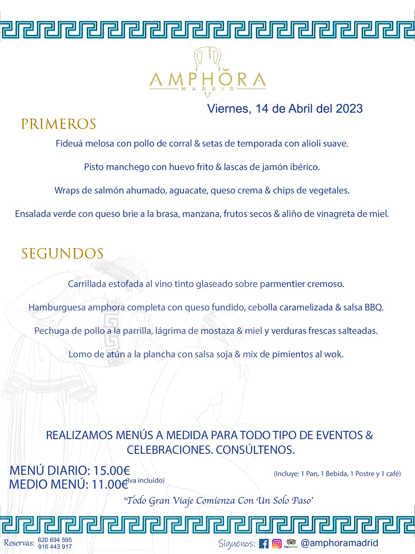 MENÚS DEL DÍA ALCORCÓN MENÚ DEL VIERNES 14 DE ABRIL DE 2023 MENÚS DIARIOS MEJORES MENÚS RESTAURANTES ALCORCÓN RESTAURANTE AMPHORA TERRAZA EN ALCORCÓN (DISPONEMOS DE UNA GRAN TERRAZA) Av. Leganés, 54 28923 · Alcorcón · Madrid · España. 91 644 39 17 620 694 595 También realizamos menús especiales a medida personalizados a grupos para todo tipo de eventos, como celebraciones, comidas o cenas de empresas, bautizos, bodas, cumpleaños, cenas o comidas de navidad 2023 2024, etc. Consúltenos o visite nuestras excelentes y amplias instalaciones y les prepararemos el menú más ajustado a sus necesidades y presupuesto. #RestaurantesEventos #RestaurantesMenúsCelebraciones #RestaurantesSalonesBodasBautizosComuniones #MenúsEspecialesparaEventosAlcorcón #MenúsCelebracionesAlcorcón #RestaurantesSalonesMenúsEspecialesGrupos #RestaurantesMenúsCumpleaños #ComidasCenasEmpresasAlcorcón #MenúsparaCenasComidasEventosEmpresasMadrid #MejoresTerrazasMadrid #MejorTerrazaAlcorcónMadrid #PresupuestosMenúsBodasComunionesBautizosAlcorcón #RestaurantesSecretosconEncantoMadrid #RestaurantesMenúsCenasComidasGruposEmpresasNavidadesAlcorcon #SalonesComidasCenasEmpresasAlcorcón #MenúsEventos #MenúsBodas #MenúsComuniones #MenúsCumpleaños #MenúsBautizos #MenúsEventosAlcorcón #MenúsBodasAlcorcón #MenúsComunionesAlcorcón #MenúsCumpleañosAlcorcón #MenúsBautizosAlcorcón #MenúsNavidadAlcorcón #MenúsComidasNavidad #MenúsCenasNavidad #SalonesEventosAlcorcón RESTAURANTES ALCORCÓN CELEBRACIONES EVENTOS CUMPLEAÑOS BODAS COMUNIONES BAUTIZOS, MENÚS ESPECIALES A MEDIDA PARA REUNIONES FAMILIARES EVENTOS CELEBRACIONES BODAS COMUNIONES BAUTIZOS EN ALCORCÓN, RESTAURANTES SALONES GRUPOS COMIDAS CENAS EN ALCORCÓN, RESTAURANTES COMIDAS CENAS EMPRESA ALCORCÓN MADRID, MEJORES TERRAZAS ALCORCÓN, MEJOR TERRAZA ALCORCÓN, RESTAURANTES SECRETOS CON ENCANTO EN MADRID, RESTAURANTES MENUS GRUPOS ESPECIALES COMIDAS CENAS EMPRESAS NAVIDADES ALCORCÓN, CONSÚLTE NUESTROS MENÚS A MEDIDA PARA EVENTOS - REALIZAMOS MENÚS A MEDIDA PARA BODAS, COMUNIONES, BAUTIZOS, CUMPLEAÑOS, CENAS COMIDAS DE EMPRESAS, ETC - NUESTRO RESTAURANTE DIPONE DE UNA EXTRAORDINARIA TERRAZA PARA TODO TIPO DE EVENTOS - NUESTROS SALONES INTERIORES SE ADAPTAN A TODO DE EVENTOS, YA SEAN PARTICULARES COMO DE EMPRESAS - RESTAURANTE PREPARADO PARA TODO TIPO DE EVENTOS DE CLIENTES DE LA ZONA SUR SUROESTE DE MADRID COMO ALCORCÓN MÓSTOLES FUENLABRADA VILLAVICIOSA DE ODÓN POZUELO DE ALARCÓN GETAFE LAS ROZAS MAJADAHONDA - UNO DE LOS MEJORES RESTAURANTES DE MADRID PARA COMER O CENAR A LA CARTA O CON NUESTROS MENÚS - CELEBRE CON NOSOTROS SUS REUNIONES FAMILIARES CUMPLEAÑOS BAUTIZOS COMUNIONES BODAS PRESENTACIONES ETC. PUES SERÁN UN ÉXITO - MEJORES RESTAURANTES SALONES CELEBRACIONES EN ALCORCÓN -RESTAURANTES MENUS GRUPOS COMIDAS CENAS REUNIONES EMPRESAS NAVIDADES 2023 2024 ALCORCÓN ZONA SUR MADRID.