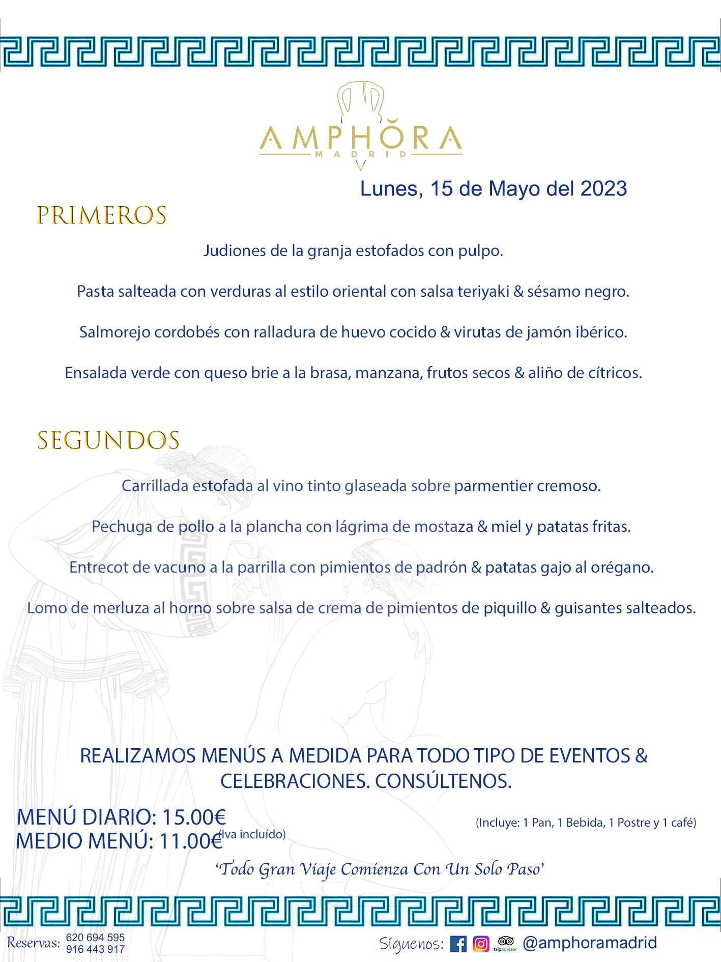 MENÚS DEL DÍA ALCORCÓN MENÚ DEL LUNES 15 DE MAYO DE 2023 FIESTA SAN ISIDRO MENÚS DIARIOS MEJORES MENÚS RESTAURANTES ALCORCÓN RESTAURANTE AMPHORA TERRAZA EN ALCORCÓN (DISPONEMOS DE UNA GRAN TERRAZA) Av. Leganés, 54 28923 · Alcorcón · Madrid · España. 91 644 39 17 620 694 595 También realizamos menús especiales a medida personalizados a grupos para todo tipo de eventos, como celebraciones, comidas o cenas de empresas, bautizos, bodas, cumpleaños, cenas o comidas de navidad 2023 2024, etc. Consúltenos o visite nuestras excelentes y amplias instalaciones y les prepararemos el menú más ajustado a sus necesidades y presupuesto. #RestaurantesEventos #RestaurantesMenúsCelebraciones #RestaurantesSalonesBodasBautizosComuniones #MenúsEspecialesparaEventosAlcorcón #MenúsCelebracionesAlcorcón #RestaurantesSalonesMenúsEspecialesGrupos #RestaurantesMenúsCumpleaños #ComidasCenasEmpresasAlcorcón #MenúsparaCenasComidasEventosEmpresasMadrid #MejoresTerrazasMadrid #MejorTerrazaAlcorcónMadrid #PresupuestosMenúsBodasComunionesBautizosAlcorcón #RestaurantesSecretosconEncantoMadrid #RestaurantesMenúsCenasComidasGruposEmpresasNavidadesAlcorcon #SalonesComidasCenasEmpresasAlcorcón #MenúsEventos #MenúsBodas #MenúsComuniones #MenúsCumpleaños #MenúsBautizos #MenúsEventosAlcorcón #MenúsBodasAlcorcón #MenúsComunionesAlcorcón #MenúsCumpleañosAlcorcón #MenúsBautizosAlcorcón #MenúsNavidadAlcorcón #MenúsComidasNavidad #MenúsCenasNavidad #SalonesEventosAlcorcón RESTAURANTES ALCORCÓN CELEBRACIONES EVENTOS CUMPLEAÑOS BODAS COMUNIONES BAUTIZOS, MENÚS ESPECIALES A MEDIDA PARA REUNIONES FAMILIARES EVENTOS CELEBRACIONES BODAS COMUNIONES BAUTIZOS EN ALCORCÓN, RESTAURANTES SALONES GRUPOS COMIDAS CENAS EN ALCORCÓN, RESTAURANTES COMIDAS CENAS EMPRESA ALCORCÓN MADRID, MEJORES TERRAZAS ALCORCÓN, MEJOR TERRAZA ALCORCÓN, RESTAURANTES SECRETOS CON ENCANTO EN MADRID, RESTAURANTES MENUS GRUPOS ESPECIALES COMIDAS CENAS EMPRESAS NAVIDADES ALCORCÓN, CONSÚLTE NUESTROS MENÚS A MEDIDA PARA EVENTOS - REALIZAMOS MENÚS A MEDIDA PARA BODAS, COMUNIONES, BAUTIZOS, CUMPLEAÑOS, CENAS COMIDAS DE EMPRESAS, ETC - NUESTRO RESTAURANTE DIPONE DE UNA EXTRAORDINARIA TERRAZA PARA TODO TIPO DE EVENTOS - NUESTROS SALONES INTERIORES SE ADAPTAN A TODO DE EVENTOS, YA SEAN PARTICULARES COMO DE EMPRESAS - RESTAURANTE PREPARADO PARA TODO TIPO DE EVENTOS DE CLIENTES DE LA ZONA SUR SUROESTE DE MADRID COMO ALCORCÓN MÓSTOLES FUENLABRADA VILLAVICIOSA DE ODÓN POZUELO DE ALARCÓN GETAFE LAS ROZAS MAJADAHONDA - UNO DE LOS MEJORES RESTAURANTES DE MADRID PARA COMER O CENAR A LA CARTA O CON NUESTROS MENÚS - CELEBRE CON NOSOTROS SUS REUNIONES FAMILIARES CUMPLEAÑOS BAUTIZOS COMUNIONES BODAS PRESENTACIONES ETC. PUES SERÁN UN ÉXITO - MEJORES RESTAURANTES SALONES CELEBRACIONES EN ALCORCÓN -RESTAURANTES MENUS GRUPOS COMIDAS CENAS REUNIONES EMPRESAS NAVIDADES 2023 2024 ALCORCÓN ZONA SUR MADRID.