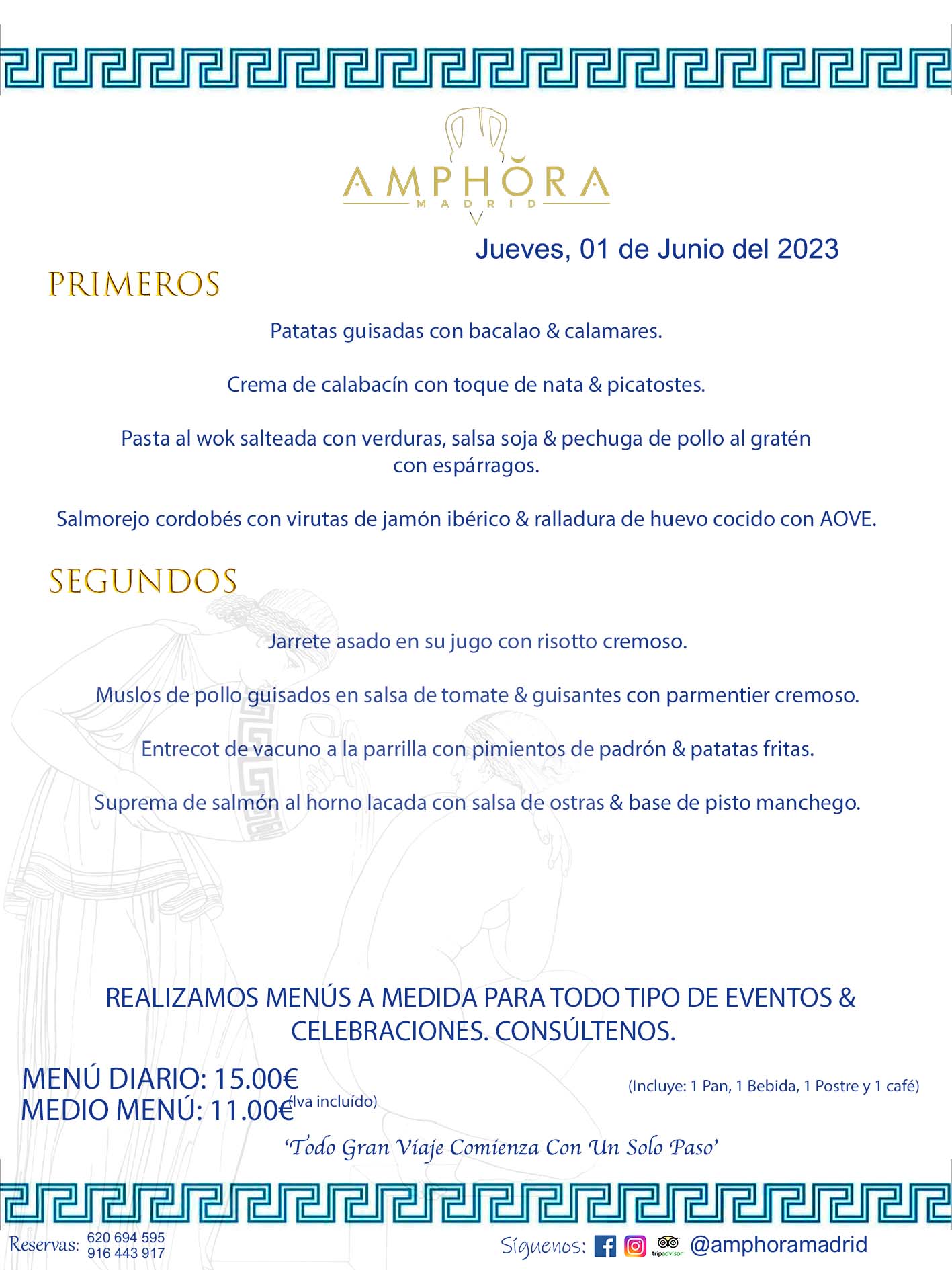 MENÚS DEL DÍA ALCORCÓN MENÚ DEL JUEVES 1 DE JUNIO DE 2023 MENÚS DIARIOS MEJORES MENÚS RESTAURANTES ALCORCÓN RESTAURANTE AMPHORA TERRAZA EN ALCORCÓN (DISPONEMOS DE UNA GRAN TERRAZA) Av. Leganés, 54 28923 · Alcorcón · Madrid · España. 91 644 39 17 620 694 595 También realizamos menús especiales a medida personalizados a grupos para todo tipo de eventos, como celebraciones, comidas o cenas de empresas, bautizos, bodas, cumpleaños, cenas o comidas de navidad 2023 2024, etc. Consúltenos o visite nuestras excelentes y amplias instalaciones y les prepararemos el menú más ajustado a sus necesidades y presupuesto. #RestaurantesEventos #RestaurantesMenúsCelebraciones #RestaurantesSalonesBodasBautizosComuniones #MenúsEspecialesparaEventosAlcorcón #MenúsCelebracionesAlcorcón #RestaurantesSalonesMenúsEspecialesGrupos #RestaurantesMenúsCumpleaños #ComidasCenasEmpresasAlcorcón #MenúsparaCenasComidasEventosEmpresasMadrid #MejoresTerrazasMadrid #MejorTerrazaAlcorcónMadrid #PresupuestosMenúsBodasComunionesBautizosAlcorcón #RestaurantesSecretosconEncantoMadrid #RestaurantesMenúsCenasComidasGruposEmpresasNavidadesAlcorcon #SalonesComidasCenasEmpresasAlcorcón #MenúsEventos #MenúsBodas #MenúsComuniones #MenúsCumpleaños #MenúsBautizos #MenúsEventosAlcorcón #MenúsBodasAlcorcón #MenúsComunionesAlcorcón #MenúsCumpleañosAlcorcón #MenúsBautizosAlcorcón #MenúsNavidadAlcorcón #MenúsComidasNavidad #MenúsCenasNavidad #SalonesEventosAlcorcón RESTAURANTES ALCORCÓN CELEBRACIONES EVENTOS CUMPLEAÑOS BODAS COMUNIONES BAUTIZOS, MENÚS ESPECIALES A MEDIDA PARA REUNIONES FAMILIARES EVENTOS CELEBRACIONES BODAS COMUNIONES BAUTIZOS EN ALCORCÓN, RESTAURANTES SALONES GRUPOS COMIDAS CENAS EN ALCORCÓN, RESTAURANTES COMIDAS CENAS EMPRESA ALCORCÓN MADRID, MEJORES TERRAZAS ALCORCÓN, MEJOR TERRAZA ALCORCÓN, RESTAURANTES SECRETOS CON ENCANTO EN MADRID, RESTAURANTES MENUS GRUPOS ESPECIALES COMIDAS CENAS EMPRESAS NAVIDADES ALCORCÓN, CONSÚLTE NUESTROS MENÚS A MEDIDA PARA EVENTOS - REALIZAMOS MENÚS A MEDIDA PARA BODAS, COMUNIONES, BAUTIZOS, CUMPLEAÑOS, CENAS COMIDAS DE EMPRESAS, ETC - NUESTRO RESTAURANTE DIPONE DE UNA EXTRAORDINARIA TERRAZA PARA TODO TIPO DE EVENTOS - NUESTROS SALONES INTERIORES SE ADAPTAN A TODO DE EVENTOS, YA SEAN PARTICULARES COMO DE EMPRESAS - RESTAURANTE PREPARADO PARA TODO TIPO DE EVENTOS DE CLIENTES DE LA ZONA SUR SUROESTE DE MADRID COMO ALCORCÓN MÓSTOLES FUENLABRADA VILLAVICIOSA DE ODÓN POZUELO DE ALARCÓN GETAFE LAS ROZAS MAJADAHONDA - UNO DE LOS MEJORES RESTAURANTES DE MADRID PARA COMER O CENAR A LA CARTA O CON NUESTROS MENÚS - CELEBRE CON NOSOTROS SUS REUNIONES FAMILIARES CUMPLEAÑOS BAUTIZOS COMUNIONES BODAS PRESENTACIONES ETC. PUES SERÁN UN ÉXITO - MEJORES RESTAURANTES SALONES CELEBRACIONES EN ALCORCÓN -RESTAURANTES MENUS GRUPOS COMIDAS CENAS REUNIONES EMPRESAS NAVIDADES 2023 2024 ALCORCÓN ZONA SUR MADRID.