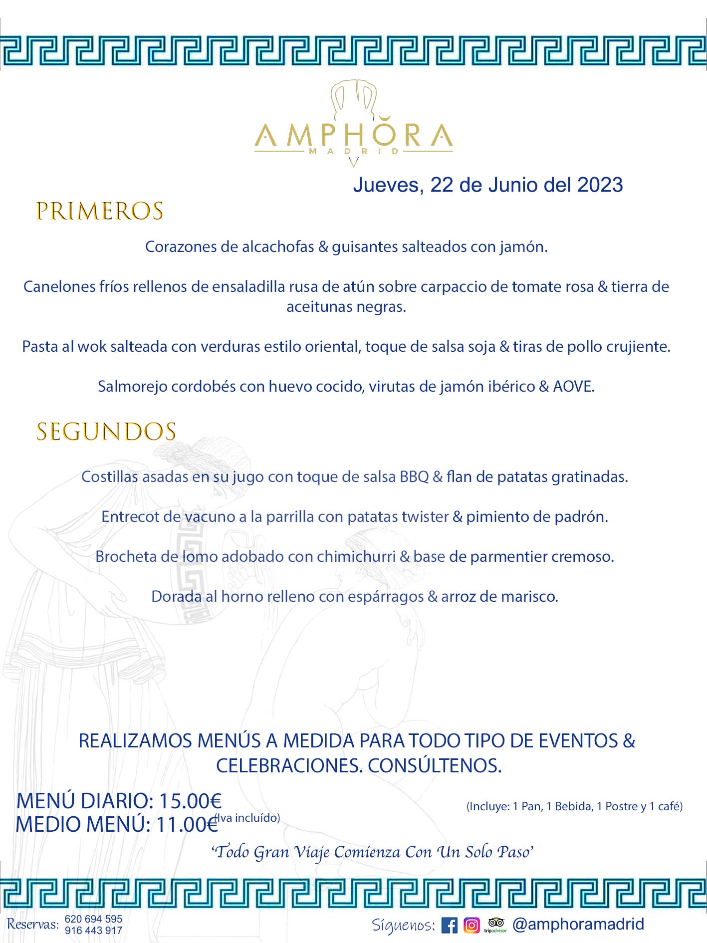 MENÚS DEL DÍA ALCORCÓN MENÚ DEL JUEVES 22 DE JUNIO DE 2023 MENÚS DIARIOS MEJORES MENÚS RESTAURANTES ALCORCÓN RESTAURANTE AMPHORA TERRAZA EN ALCORCÓN (DISPONEMOS DE UNA GRAN TERRAZA) Av. Leganés, 54 28923 · Alcorcón · Madrid · España. 91 644 39 17 620 694 595 También realizamos menús especiales a medida personalizados a grupos para todo tipo de eventos, como celebraciones, comidas o cenas de empresas, bautizos, bodas, cumpleaños, cenas o comidas de navidad 2023 2024, etc. Consúltenos o visite nuestras excelentes y amplias instalaciones y les prepararemos el menú más ajustado a sus necesidades y presupuesto. #RestaurantesEventos #RestaurantesMenúsCelebraciones #RestaurantesSalonesBodasBautizosComuniones #MenúsEspecialesparaEventosAlcorcón #MenúsCelebracionesAlcorcón #RestaurantesSalonesMenúsEspecialesGrupos #RestaurantesMenúsCumpleaños #ComidasCenasEmpresasAlcorcón #MenúsparaCenasComidasEventosEmpresasMadrid #MejoresTerrazasMadrid #MejorTerrazaAlcorcónMadrid #PresupuestosMenúsBodasComunionesBautizosAlcorcón #RestaurantesSecretosconEncantoMadrid #RestaurantesMenúsCenasComidasGruposEmpresasNavidadesAlcorcon #SalonesComidasCenasEmpresasAlcorcón #MenúsEventos #MenúsBodas #MenúsComuniones #MenúsCumpleaños #MenúsBautizos #MenúsEventosAlcorcón #MenúsBodasAlcorcón #MenúsComunionesAlcorcón #MenúsCumpleañosAlcorcón #MenúsBautizosAlcorcón #MenúsNavidadAlcorcón #MenúsComidasNavidad #MenúsCenasNavidad #SalonesEventosAlcorcón RESTAURANTES ALCORCÓN CELEBRACIONES EVENTOS CUMPLEAÑOS BODAS COMUNIONES BAUTIZOS, MENÚS ESPECIALES A MEDIDA PARA REUNIONES FAMILIARES EVENTOS CELEBRACIONES BODAS COMUNIONES BAUTIZOS EN ALCORCÓN, RESTAURANTES SALONES GRUPOS COMIDAS CENAS EN ALCORCÓN, RESTAURANTES COMIDAS CENAS EMPRESA ALCORCÓN MADRID, MEJORES TERRAZAS ALCORCÓN, MEJOR TERRAZA ALCORCÓN, RESTAURANTES SECRETOS CON ENCANTO EN MADRID, RESTAURANTES MENUS GRUPOS ESPECIALES COMIDAS CENAS EMPRESAS NAVIDADES ALCORCÓN, CONSÚLTE NUESTROS MENÚS A MEDIDA PARA EVENTOS - REALIZAMOS MENÚS A MEDIDA PARA BODAS, COMUNIONES, BAUTIZOS, CUMPLEAÑOS, CENAS COMIDAS DE EMPRESAS, ETC - NUESTRO RESTAURANTE DIPONE DE UNA EXTRAORDINARIA TERRAZA PARA TODO TIPO DE EVENTOS - NUESTROS SALONES INTERIORES SE ADAPTAN A TODO DE EVENTOS, YA SEAN PARTICULARES COMO DE EMPRESAS - RESTAURANTE PREPARADO PARA TODO TIPO DE EVENTOS DE CLIENTES DE LA ZONA SUR SUROESTE DE MADRID COMO ALCORCÓN MÓSTOLES FUENLABRADA VILLAVICIOSA DE ODÓN POZUELO DE ALARCÓN GETAFE LAS ROZAS MAJADAHONDA - UNO DE LOS MEJORES RESTAURANTES DE MADRID PARA COMER O CENAR A LA CARTA O CON NUESTROS MENÚS - CELEBRE CON NOSOTROS SUS REUNIONES FAMILIARES CUMPLEAÑOS BAUTIZOS COMUNIONES BODAS PRESENTACIONES ETC. PUES SERÁN UN ÉXITO - MEJORES RESTAURANTES SALONES CELEBRACIONES EN ALCORCÓN -RESTAURANTES MENUS GRUPOS COMIDAS CENAS REUNIONES EMPRESAS NAVIDADES 2023 2024 ALCORCÓN ZONA SUR MADRID.