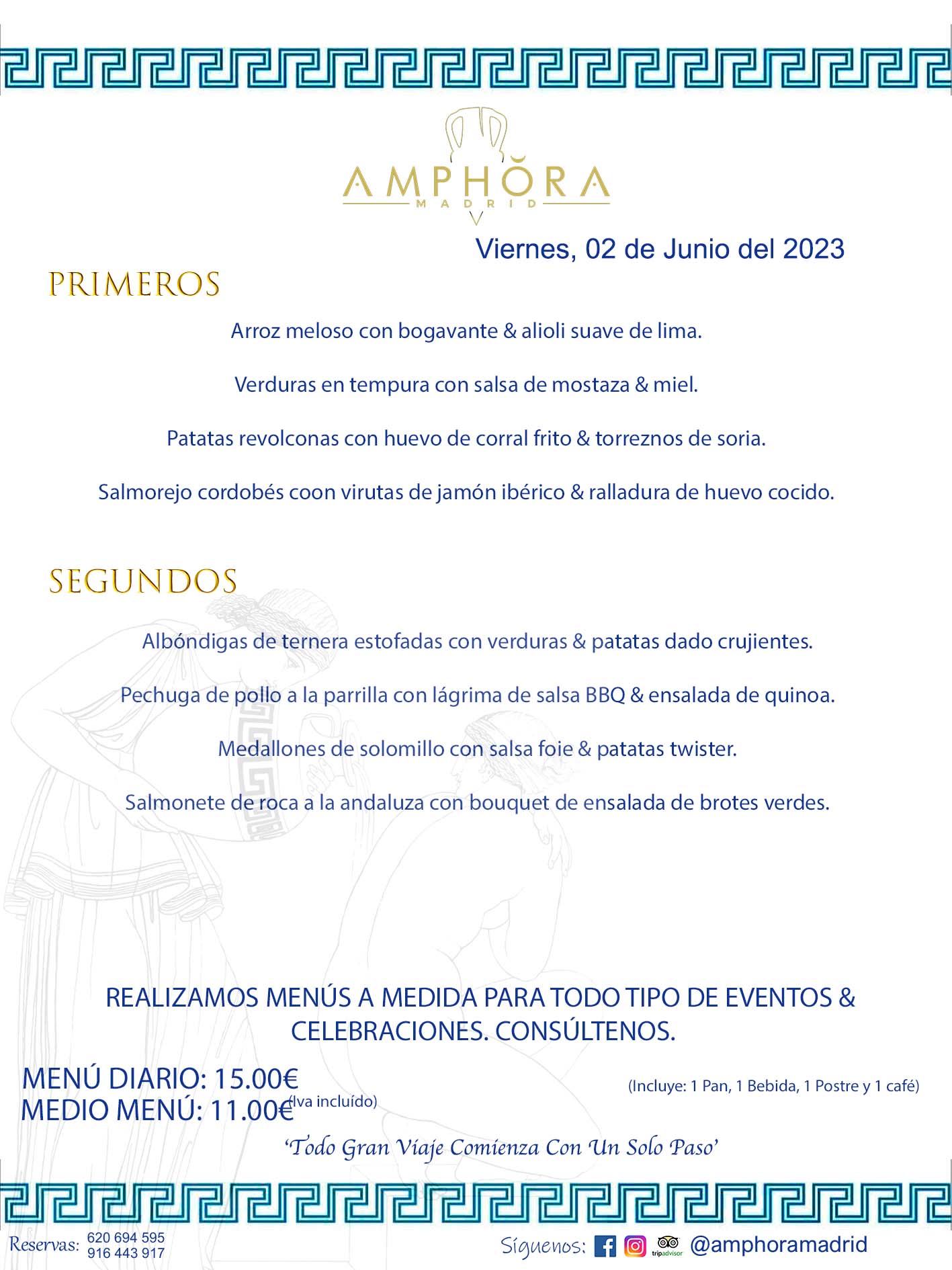 MENÚS DEL DÍA ALCORCÓN MENÚ DEL VIERNES 2 DE JUNIO DE 2023 MENÚS DIARIOS MEJORES MENÚS RESTAURANTES ALCORCÓN RESTAURANTE AMPHORA TERRAZA EN ALCORCÓN (DISPONEMOS DE UNA GRAN TERRAZA) Av. Leganés, 54 28923 · Alcorcón · Madrid · España. 91 644 39 17 620 694 595 También realizamos menús especiales a medida personalizados a grupos para todo tipo de eventos, como celebraciones, comidas o cenas de empresas, bautizos, bodas, cumpleaños, cenas o comidas de navidad 2023 2024, etc. Consúltenos o visite nuestras excelentes y amplias instalaciones y les prepararemos el menú más ajustado a sus necesidades y presupuesto. #RestaurantesEventos #RestaurantesMenúsCelebraciones #RestaurantesSalonesBodasBautizosComuniones #MenúsEspecialesparaEventosAlcorcón #MenúsCelebracionesAlcorcón #RestaurantesSalonesMenúsEspecialesGrupos #RestaurantesMenúsCumpleaños #ComidasCenasEmpresasAlcorcón #MenúsparaCenasComidasEventosEmpresasMadrid #MejoresTerrazasMadrid #MejorTerrazaAlcorcónMadrid #PresupuestosMenúsBodasComunionesBautizosAlcorcón #RestaurantesSecretosconEncantoMadrid #RestaurantesMenúsCenasComidasGruposEmpresasNavidadesAlcorcon #SalonesComidasCenasEmpresasAlcorcón #MenúsEventos #MenúsBodas #MenúsComuniones #MenúsCumpleaños #MenúsBautizos #MenúsEventosAlcorcón #MenúsBodasAlcorcón #MenúsComunionesAlcorcón #MenúsCumpleañosAlcorcón #MenúsBautizosAlcorcón #MenúsNavidadAlcorcón #MenúsComidasNavidad #MenúsCenasNavidad #SalonesEventosAlcorcón RESTAURANTES ALCORCÓN CELEBRACIONES EVENTOS CUMPLEAÑOS BODAS COMUNIONES BAUTIZOS, MENÚS ESPECIALES A MEDIDA PARA REUNIONES FAMILIARES EVENTOS CELEBRACIONES BODAS COMUNIONES BAUTIZOS EN ALCORCÓN, RESTAURANTES SALONES GRUPOS COMIDAS CENAS EN ALCORCÓN, RESTAURANTES COMIDAS CENAS EMPRESA ALCORCÓN MADRID, MEJORES TERRAZAS ALCORCÓN, MEJOR TERRAZA ALCORCÓN, RESTAURANTES SECRETOS CON ENCANTO EN MADRID, RESTAURANTES MENUS GRUPOS ESPECIALES COMIDAS CENAS EMPRESAS NAVIDADES ALCORCÓN, CONSÚLTE NUESTROS MENÚS A MEDIDA PARA EVENTOS - REALIZAMOS MENÚS A MEDIDA PARA BODAS, COMUNIONES, BAUTIZOS, CUMPLEAÑOS, CENAS COMIDAS DE EMPRESAS, ETC - NUESTRO RESTAURANTE DIPONE DE UNA EXTRAORDINARIA TERRAZA PARA TODO TIPO DE EVENTOS - NUESTROS SALONES INTERIORES SE ADAPTAN A TODO DE EVENTOS, YA SEAN PARTICULARES COMO DE EMPRESAS - RESTAURANTE PREPARADO PARA TODO TIPO DE EVENTOS DE CLIENTES DE LA ZONA SUR SUROESTE DE MADRID COMO ALCORCÓN MÓSTOLES FUENLABRADA VILLAVICIOSA DE ODÓN POZUELO DE ALARCÓN GETAFE LAS ROZAS MAJADAHONDA - UNO DE LOS MEJORES RESTAURANTES DE MADRID PARA COMER O CENAR A LA CARTA O CON NUESTROS MENÚS - CELEBRE CON NOSOTROS SUS REUNIONES FAMILIARES CUMPLEAÑOS BAUTIZOS COMUNIONES BODAS PRESENTACIONES ETC. PUES SERÁN UN ÉXITO - MEJORES RESTAURANTES SALONES CELEBRACIONES EN ALCORCÓN -RESTAURANTES MENUS GRUPOS COMIDAS CENAS REUNIONES EMPRESAS NAVIDADES 2023 2024 ALCORCÓN ZONA SUR MADRID.