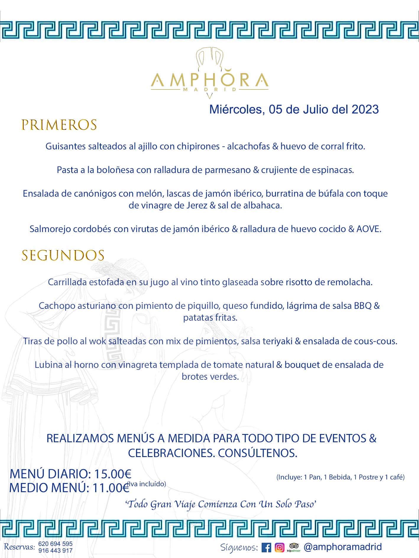 MENÚS DEL DÍA ALCORCÓN MENÚ DEL MIÉRCOLES 5 DE JULIO DE 2023 MENÚS DIARIOS MEJORES MENÚS RESTAURANTES ALCORCÓN RESTAURANTE AMPHORA TERRAZA EN ALCORCÓN (DISPONEMOS DE UNA GRAN TERRAZA) Av. Leganés, 54 28923 · Alcorcón · Madrid · España. 91 644 39 17 620 694 595 También realizamos menús especiales a medida personalizados a grupos para todo tipo de eventos, como celebraciones, comidas o cenas de empresas, bautizos, bodas, cumpleaños, cenas o comidas de navidad 2023 2024, etc. Consúltenos o visite nuestras excelentes y amplias instalaciones y les prepararemos el menú más ajustado a sus necesidades y presupuesto. #RestaurantesEventos #RestaurantesMenúsCelebraciones #RestaurantesSalonesBodasBautizosComuniones #MenúsEspecialesparaEventosAlcorcón #MenúsCelebracionesAlcorcón #RestaurantesSalonesMenúsEspecialesGrupos #RestaurantesMenúsCumpleaños #ComidasCenasEmpresasAlcorcón #MenúsparaCenasComidasEventosEmpresasMadrid #MejoresTerrazasMadrid #MejorTerrazaAlcorcónMadrid #PresupuestosMenúsBodasComunionesBautizosAlcorcón #RestaurantesSecretosconEncantoMadrid #RestaurantesMenúsCenasComidasGruposEmpresasNavidadesAlcorcon #SalonesComidasCenasEmpresasAlcorcón #MenúsEventos #MenúsBodas #MenúsComuniones #MenúsCumpleaños #MenúsBautizos #MenúsEventosAlcorcón #MenúsBodasAlcorcón #MenúsComunionesAlcorcón #MenúsCumpleañosAlcorcón #MenúsBautizosAlcorcón #MenúsNavidadAlcorcón #MenúsComidasNavidad #MenúsCenasNavidad #SalonesEventosAlcorcón RESTAURANTES ALCORCÓN CELEBRACIONES EVENTOS CUMPLEAÑOS BODAS COMUNIONES BAUTIZOS, MENÚS ESPECIALES A MEDIDA PARA REUNIONES FAMILIARES EVENTOS CELEBRACIONES BODAS COMUNIONES BAUTIZOS EN ALCORCÓN, RESTAURANTES SALONES GRUPOS COMIDAS CENAS EN ALCORCÓN, RESTAURANTES COMIDAS CENAS EMPRESA ALCORCÓN MADRID, MEJORES TERRAZAS ALCORCÓN, MEJOR TERRAZA ALCORCÓN, RESTAURANTES SECRETOS CON ENCANTO EN MADRID, RESTAURANTES MENUS GRUPOS ESPECIALES COMIDAS CENAS EMPRESAS NAVIDADES ALCORCÓN, CONSÚLTE NUESTROS MENÚS A MEDIDA PARA EVENTOS - REALIZAMOS MENÚS A MEDIDA PARA BODAS, COMUNIONES, BAUTIZOS, CUMPLEAÑOS, CENAS COMIDAS DE EMPRESAS, ETC - NUESTRO RESTAURANTE DIPONE DE UNA EXTRAORDINARIA TERRAZA PARA TODO TIPO DE EVENTOS - NUESTROS SALONES INTERIORES SE ADAPTAN A TODO DE EVENTOS, YA SEAN PARTICULARES COMO DE EMPRESAS - RESTAURANTE PREPARADO PARA TODO TIPO DE EVENTOS DE CLIENTES DE LA ZONA SUR SUROESTE DE MADRID COMO ALCORCÓN MÓSTOLES FUENLABRADA VILLAVICIOSA DE ODÓN POZUELO DE ALARCÓN GETAFE LAS ROZAS MAJADAHONDA - UNO DE LOS MEJORES RESTAURANTES DE MADRID PARA COMER O CENAR A LA CARTA O CON NUESTROS MENÚS - CELEBRE CON NOSOTROS SUS REUNIONES FAMILIARES CUMPLEAÑOS BAUTIZOS COMUNIONES BODAS PRESENTACIONES ETC. PUES SERÁN UN ÉXITO - MEJORES RESTAURANTES SALONES CELEBRACIONES EN ALCORCÓN -RESTAURANTES MENUS GRUPOS COMIDAS CENAS REUNIONES EMPRESAS NAVIDADES 2023 2024 ALCORCÓN ZONA SUR MADRID.