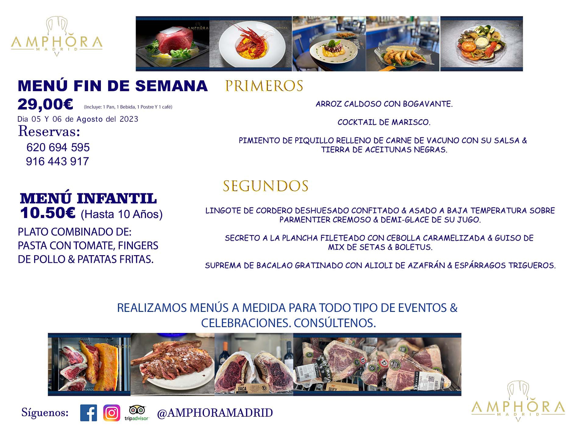 MENÚS FIN DE SEMANA SÁBADO 5 Y DOMINGO 6 DE AGOSTO DE 2023 RESTAURANTE AMPHORA TERRAZA EN ALCORCÓN (DISPONEMOS DE UNA GRAN TERRAZA) Av. Leganés, 54 28923 · Alcorcón · Madrid · España. 91 644 39 17 620 694 595 También realizamos menús especiales a medida personalizados a grupos para todo tipo de eventos, como celebraciones, comidas o cenas de empresas, bautizos, bodas, cumpleaños, cenas o comidas de navidad 2022/2023, etc. Consúltenos o visite nuestras excelentes y amplias instalaciones y les prepararemos el menú más ajustado a sus necesidades y presupuesto. #RestaurantesEventos #RestaurantesMenúsCelebraciones #RestaurantesSalonesBodasBautizosComuniones #MenúsEspecialesparaEventosAlcorcón #MenúsCelebracionesAlcorcón #RestaurantesSalonesMenúsEspecialesGrupos #RestaurantesMenúsCumpleaños #ComidasCenasEmpresasAlcorcón #MenúsparaCenasComidasEventosEmpresasMadrid #MejoresTerrazasMadrid #MejorTerrazaAlcorcónMadrid #PresupuestosMenúsBodasComunionesBautizosAlcorcón #RestaurantesSecretosconEncantoMadrid #RestaurantesMenúsCenasComidasGruposEmpresasNavidadesAlcorcon #SalonesComidasCenasEmpresasAlcorcón #MenúsEventos #MenúsBodas #MenúsComuniones #MenúsCumpleaños #MenúsBautizos #MenúsEventosAlcorcón #MenúsBodasAlcorcón #MenúsComunionesAlcorcón #MenúsCumpleañosAlcorcón #MenúsBautizosAlcorcón #MenúsNavidadAlcorcón #MenúsComidasNavidad #MenúsCenasNavidad #SalonesEventosAlcorcón RESTAURANTES ALCORCÓN CELEBRACIONES EVENTOS CUMPLEAÑOS BODAS COMUNIONES BAUTIZOS, MENÚS ESPECIALES A MEDIDA PARA REUNIONES FAMILIARES EVENTOS CELEBRACIONES BODAS COMUNIONES BAUTIZOS EN ALCORCÓN, RESTAURANTES SALONES GRUPOS COMIDAS CENAS EN ALCORCÓN, RESTAURANTES COMIDAS CENAS EMPRESA ALCORCÓN MADRID, MEJORES TERRAZAS ALCORCÓN, MEJOR TERRAZA ALCORCÓN, RESTAURANTES SECRETOS CON ENCANTO EN MADRID, RESTAURANTES MENUS GRUPOS ESPECIALES COMIDAS CENAS EMPRESAS NAVIDADES ALCORCÓN, CONSÚLTE NUESTROS MENÚS A MEDIDA PARA EVENTOS - REALIZAMOS MENÚS A MEDIDA PARA BODAS, COMUNIONES, BAUTIZOS, CUMPLEAÑOS, CENAS COMIDAS DE EMPRESAS, ETC - NUESTRO RESTAURANTE DIPONE DE UNA EXTRAORDINARIA TERRAZA PARA TODO TIPO DE EVENTOS - NUESTROS SALONES INTERIORES SE ADAPTAN A TODO DE EVENTOS, YA SEAN PARTICULARES COMO DE EMPRESAS - RESTAURANTE PREPARADO PARA TODO TIPO DE EVENTOS DE CLIENTES DE LA ZONA SUR SUROESTE DE MADRID COMO ALCORCÓN MÓSTOLES FUENLABRADA VILLAVICIOSA DE ODÓN POZUELO DE ALARCÓN GETAFE LAS ROZAS MAJADAHONDA - UNO DE LOS MEJORES RESTAURANTES DE MADRID PARA COMER O CENAR A LA CARTA O CON NUESTROS MENÚS - CELEBRE CON NOSOTROS SUS REUNIONES FAMILIARES CUMPLEAÑOS BAUTIZOS COMUNIONES BODAS PRESENTACIONES ETC. PUES SERÁN UN ÉXITO - MEJORES RESTAURANTES SALONES CELEBRACIONES EN ALCORCÓN -RESTAURANTES MENUS GRUPOS COMIDAS CENAS REUNIONES EMPRESAS NAVIDADES 2022 2023 ALCORCÓN ZONA SUR MADRID.