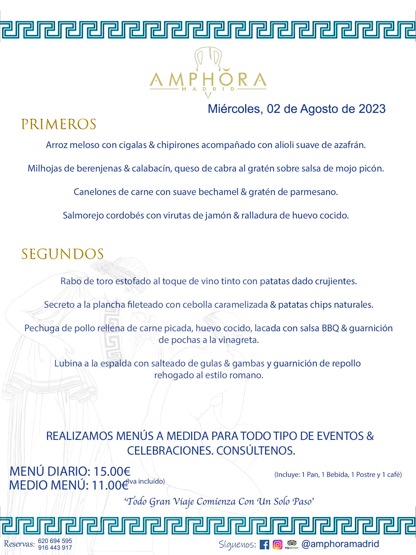 MENÚS DEL DÍA ALCORCÓN MENÚ DEL MIÉRCOLES 2 DE AGOSTO DE 2023 MENÚS DIARIOS MEJORES MENÚS RESTAURANTES ALCORCÓN RESTAURANTE AMPHORA TERRAZA EN ALCORCÓN (DISPONEMOS DE UNA GRAN TERRAZA) Av. Leganés, 54 28923 · Alcorcón · Madrid · España. 91 644 39 17 620 694 595 También realizamos menús especiales a medida personalizados a grupos para todo tipo de eventos, como celebraciones, comidas o cenas de empresas, bautizos, bodas, cumpleaños, cenas o comidas de navidad 2023 2024, etc. Consúltenos o visite nuestras excelentes y amplias instalaciones y les prepararemos el menú más ajustado a sus necesidades y presupuesto. #RestaurantesEventos #RestaurantesMenúsCelebraciones #RestaurantesSalonesBodasBautizosComuniones #MenúsEspecialesparaEventosAlcorcón #MenúsCelebracionesAlcorcón #RestaurantesSalonesMenúsEspecialesGrupos #RestaurantesMenúsCumpleaños #ComidasCenasEmpresasAlcorcón #MenúsparaCenasComidasEventosEmpresasMadrid #MejoresTerrazasMadrid #MejorTerrazaAlcorcónMadrid #PresupuestosMenúsBodasComunionesBautizosAlcorcón #RestaurantesSecretosconEncantoMadrid #RestaurantesMenúsCenasComidasGruposEmpresasNavidadesAlcorcon #SalonesComidasCenasEmpresasAlcorcón #MenúsEventos #MenúsBodas #MenúsComuniones #MenúsCumpleaños #MenúsBautizos #MenúsEventosAlcorcón #MenúsBodasAlcorcón #MenúsComunionesAlcorcón #MenúsCumpleañosAlcorcón #MenúsBautizosAlcorcón #MenúsNavidadAlcorcón #MenúsComidasNavidad #MenúsCenasNavidad #SalonesEventosAlcorcón RESTAURANTES ALCORCÓN CELEBRACIONES EVENTOS CUMPLEAÑOS BODAS COMUNIONES BAUTIZOS, MENÚS ESPECIALES A MEDIDA PARA REUNIONES FAMILIARES EVENTOS CELEBRACIONES BODAS COMUNIONES BAUTIZOS EN ALCORCÓN, RESTAURANTES SALONES GRUPOS COMIDAS CENAS EN ALCORCÓN, RESTAURANTES COMIDAS CENAS EMPRESA ALCORCÓN MADRID, MEJORES TERRAZAS ALCORCÓN, MEJOR TERRAZA ALCORCÓN, RESTAURANTES SECRETOS CON ENCANTO EN MADRID, RESTAURANTES MENUS GRUPOS ESPECIALES COMIDAS CENAS EMPRESAS NAVIDADES ALCORCÓN, CONSÚLTE NUESTROS MENÚS A MEDIDA PARA EVENTOS - REALIZAMOS MENÚS A MEDIDA PARA BODAS, COMUNIONES, BAUTIZOS, CUMPLEAÑOS, CENAS COMIDAS DE EMPRESAS, ETC - NUESTRO RESTAURANTE DIPONE DE UNA EXTRAORDINARIA TERRAZA PARA TODO TIPO DE EVENTOS - NUESTROS SALONES INTERIORES SE ADAPTAN A TODO DE EVENTOS, YA SEAN PARTICULARES COMO DE EMPRESAS - RESTAURANTE PREPARADO PARA TODO TIPO DE EVENTOS DE CLIENTES DE LA ZONA SUR SUROESTE DE MADRID COMO ALCORCÓN MÓSTOLES FUENLABRADA VILLAVICIOSA DE ODÓN POZUELO DE ALARCÓN GETAFE LAS ROZAS MAJADAHONDA - UNO DE LOS MEJORES RESTAURANTES DE MADRID PARA COMER O CENAR A LA CARTA O CON NUESTROS MENÚS - CELEBRE CON NOSOTROS SUS REUNIONES FAMILIARES CUMPLEAÑOS BAUTIZOS COMUNIONES BODAS PRESENTACIONES ETC. PUES SERÁN UN ÉXITO - MEJORES RESTAURANTES SALONES CELEBRACIONES EN ALCORCÓN -RESTAURANTES MENUS GRUPOS COMIDAS CENAS REUNIONES EMPRESAS NAVIDADES 2023 2024 ALCORCÓN ZONA SUR MADRID.