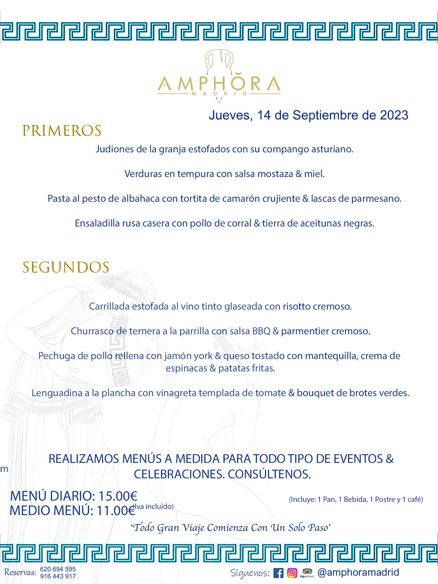 MENÚS DEL DÍA ALCORCÓN MENÚ DEL JUEVES 14 DE SEPTIEMBRE DE 2023 MENÚS DIARIOS MEJORES MENÚS RESTAURANTES ALCORCÓN RESTAURANTE AMPHORA TERRAZA EN ALCORCÓN (DISPONEMOS DE UNA GRAN TERRAZA) Av. Leganés, 54 28923 · Alcorcón · Madrid · España. 91 644 39 17 620 694 595 También realizamos menús especiales a medida personalizados a grupos para todo tipo de eventos, como celebraciones, comidas o cenas de empresas, bautizos, bodas, cumpleaños, cenas o comidas de navidad 2023 2024, etc. Consúltenos o visite nuestras excelentes y amplias instalaciones y les prepararemos el menú más ajustado a sus necesidades y presupuesto. #RestaurantesEventos #RestaurantesMenúsCelebraciones #RestaurantesSalonesBodasBautizosComuniones #MenúsEspecialesparaEventosAlcorcón #MenúsCelebracionesAlcorcón #RestaurantesSalonesMenúsEspecialesGrupos #RestaurantesMenúsCumpleaños #ComidasCenasEmpresasAlcorcón #MenúsparaCenasComidasEventosEmpresasMadrid #MejoresTerrazasMadrid #MejorTerrazaAlcorcónMadrid #PresupuestosMenúsBodasComunionesBautizosAlcorcón #RestaurantesSecretosconEncantoMadrid #RestaurantesMenúsCenasComidasGruposEmpresasNavidadesAlcorcon #SalonesComidasCenasEmpresasAlcorcón #MenúsEventos #MenúsBodas #MenúsComuniones #MenúsCumpleaños #MenúsBautizos #MenúsEventosAlcorcón #MenúsBodasAlcorcón #MenúsComunionesAlcorcón #MenúsCumpleañosAlcorcón #MenúsBautizosAlcorcón #MenúsNavidadAlcorcón #MenúsComidasNavidad #MenúsCenasNavidad #SalonesEventosAlcorcón RESTAURANTES ALCORCÓN CELEBRACIONES EVENTOS CUMPLEAÑOS BODAS COMUNIONES BAUTIZOS, MENÚS ESPECIALES A MEDIDA PARA REUNIONES FAMILIARES EVENTOS CELEBRACIONES BODAS COMUNIONES BAUTIZOS EN ALCORCÓN, RESTAURANTES SALONES GRUPOS COMIDAS CENAS EN ALCORCÓN, RESTAURANTES COMIDAS CENAS EMPRESA ALCORCÓN MADRID, MEJORES TERRAZAS ALCORCÓN, MEJOR TERRAZA ALCORCÓN, RESTAURANTES SECRETOS CON ENCANTO EN MADRID, RESTAURANTES MENUS GRUPOS ESPECIALES COMIDAS CENAS EMPRESAS NAVIDADES ALCORCÓN, CONSÚLTE NUESTROS MENÚS A MEDIDA PARA EVENTOS - REALIZAMOS MENÚS A MEDIDA PARA BODAS, COMUNIONES, BAUTIZOS, CUMPLEAÑOS, CENAS COMIDAS DE EMPRESAS, ETC - NUESTRO RESTAURANTE DIPONE DE UNA EXTRAORDINARIA TERRAZA PARA TODO TIPO DE EVENTOS - NUESTROS SALONES INTERIORES SE ADAPTAN A TODO DE EVENTOS, YA SEAN PARTICULARES COMO DE EMPRESAS - RESTAURANTE PREPARADO PARA TODO TIPO DE EVENTOS DE CLIENTES DE LA ZONA SUR SUROESTE DE MADRID COMO ALCORCÓN MÓSTOLES FUENLABRADA VILLAVICIOSA DE ODÓN POZUELO DE ALARCÓN GETAFE LAS ROZAS MAJADAHONDA - UNO DE LOS MEJORES RESTAURANTES DE MADRID PARA COMER O CENAR A LA CARTA O CON NUESTROS MENÚS - CELEBRE CON NOSOTROS SUS REUNIONES FAMILIARES CUMPLEAÑOS BAUTIZOS COMUNIONES BODAS PRESENTACIONES ETC. PUES SERÁN UN ÉXITO - MEJORES RESTAURANTES SALONES CELEBRACIONES EN ALCORCÓN -RESTAURANTES MENUS GRUPOS COMIDAS CENAS REUNIONES EMPRESAS NAVIDADES 2023 2024 ALCORCÓN ZONA SUR MADRID.